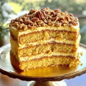- 1 cup unsalted butter, softened - 2 cups granulated sugar - 4 large eggs - 3 cups all-purpose flour - 1 tablespoon baking powder - 1 teaspoon vanilla extract - 1 cup buttermilk - 1 cup pecans, toasted and chopped - 1/2 teaspoon salt - 1/2 cup brown sugar, packed (for topping) - 1/4 cup additional chopped pecans (for topping) The key ingredients for Butter Pecan Cake are simple yet essential. First, we need unsalted butter. This butter gives the cake a rich, creamy taste without added salt. Then, granulated sugar sweetens the cake, making it delightful. Next, we have eggs. Eggs help bind the cake and add moisture. All-purpose flour gives the cake its structure. Baking powder acts as a leavening agent, making the cake rise. Don’t forget the vanilla extract! It adds a warm flavor that pairs well with pecans. Toasted pecans are very important. Toasting brings out their nutty flavor and adds a crunchy texture. This makes every bite special. For optional ingredients, you can add spices like cinnamon or nutmeg for warmth. You might also try a bit of maple syrup for extra sweetness. Using these ingredients, you can create a delicious Butter Pecan Cake that everyone will love. Check the Full Recipe for more details on how to combine these ingredients into a delightful treat. First, preheat your oven to 350°F (175°C). This step is key to getting a great rise. While the oven warms, grab your three 9-inch round cake pans. Grease them with unsalted butter and dust with flour. This helps the cakes release easily after baking. In a large bowl, cream 1 cup of softened unsalted butter with 2 cups of granulated sugar. Use a mixer to beat them together until the mix looks light and fluffy. This should take about 3 to 4 minutes. Next, add 4 large eggs, one at a time. Make sure to mix well after each egg. Then, stir in 1 teaspoon of vanilla extract for lovely flavor. In a different bowl, whisk together 3 cups of all-purpose flour, 1 tablespoon of baking powder, and 1/2 teaspoon of salt. This mix is your dry ingredients. Now, slowly add this to your butter mix. Alternate it with 1 cup of buttermilk. Start and end with the flour mix. Be careful not to overmix; stop as soon as you see no dry flour. Divide the cake batter evenly among the prepared pans. Bake for 25 to 30 minutes. To check if your cakes are done, stick a toothpick in the center. If it comes out clean, the cakes are ready. Once baked, cool the cakes in the pans for about 10 minutes before moving them to wire racks. Let them cool completely. This cooling time is important for the best texture. To bake a perfect Butter Pecan Cake, avoid common mistakes. One mistake is not measuring ingredients correctly. Always use measuring cups and spoons for accuracy. Another is overmixing the batter, which can make the cake tough. Mix just until combined for a light texture. The temperature of your ingredients matters. Room temperature eggs and buttermilk blend better. Cold butter can lead to lumps. Let your butter sit out for a bit before you start. This helps create that fluffy cake you want. For frosting, cream cheese or buttercream works best. Cream cheese gives a tangy taste. Buttercream is sweet and smooth. Both pair well with the nutty flavor of pecans. When applying frosting, use an offset spatula. This tool helps you spread the frosting evenly. Start with a thin layer to seal in crumbs. Then add a thicker layer for a nice finish. Serve your Butter Pecan Cake with coffee or tea. This adds warmth to the flavors. You can also pair it with vanilla ice cream. It creates a lovely contrast with the cake. For presentation, stack the cake layers neatly. Sprinkle additional chopped pecans on top for a crunchy look. You can also add a drizzle of caramel sauce. This makes it even more tempting! For the full recipe and detailed steps, check out the Full Recipe. {{image_2}} You can switch up the Butter Pecan Cake in fun ways. Try adding chocolate or caramel flavors. Melt chocolate into the batter for a rich taste. Swirl in caramel for a sweet twist. You can also use different nuts for new textures. Walnuts or almonds bring a nice crunch. Each nut adds its unique flavor, making the cake your own. If you need a gluten-free cake, it's easy to adapt. Substitute gluten-free flour for all-purpose flour. Look for a blend that works well for baking. You may need to adjust the baking time. Start checking for doneness a few minutes early. This helps ensure your cake stays moist and delicious. Want a vegan Butter Pecan Cake? You can replace eggs with flaxseed meal or applesauce. Use plant-based butter and milk instead of dairy. This keeps the cake moist and tasty. Make sure to check the texture. You want it fluffy and light, just like the original. To keep your leftover Butter Pecan Cake fresh, cover it tightly. Use plastic wrap or store it in an airtight container. This prevents the cake from drying out. Keep it at room temperature for up to three days. You can also refrigerate it, but it may change the texture slightly. Allow it to come back to room temperature before serving for the best taste. If you want to save the cake longer, freezing is a great option. First, wrap each layer in plastic wrap. Then, place them in a freezer-safe bag. This keeps out moisture and protects against freezer burn. You can freeze the cake for up to three months. When you’re ready to enjoy it, move the layers to the fridge overnight to thaw. After thawing, let it sit at room temperature before serving. This helps restore its wonderful texture and flavor. A Butter Pecan Cake stands out due to its rich, buttery flavor and crunchy pecans. The cake has a soft texture and a sweet, nutty taste. Pecans are essential because they add depth and a lovely crunch. Toasting the pecans enhances their flavor, making each bite delightful. Yes, you can use a Bundt pan. Just remember to adjust the baking time. A Bundt cake may need about 10 more minutes in the oven. Check for doneness by looking for a golden-brown color. Look for a few signs to know if your cake is ready. The edges should pull away from the pan. The top should spring back when touched. You can also check the color; it should be golden brown. Cooling the cake before cutting is crucial. It helps the cake set and makes it easier to slice. Pair your Butter Pecan Cake with a warm cup of coffee or a sweet tea. Both drinks enhance the cake's flavors. For side dishes, consider a light salad or some vanilla ice cream. These options balance the richness of the cake. You can prepare the cake layers a day in advance. Store them in an airtight container. If you make the cake earlier, you can freeze it. Wrap it well in plastic wrap and foil, then thaw before serving. Butter Pecan Cake can have allergen concerns. It contains gluten and dairy, which may not suit everyone. To modify, consider using gluten-free flour and dairy-free butter. Always check ingredient labels for hidden allergens. This Butter Pecan Cake is special thanks to its simple yet delicious ingredients. We discussed using unsalted butter and toasted pecans for the best flavor. I shared how to properly mix and bake your cake, plus tips to avoid common mistakes. Remember, you can customize with flavors like chocolate or go vegan if needed. Store your cake properly to keep it fresh for days. With these steps, you'll impress everyone with this delightful treat. Enjoy making and sharing your cake!