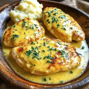 To make this tasty dish, you need just a few main ingredients. Here’s what you will use: - 4 boneless, skinless chicken breasts - 4 tablespoons unsalted butter - 6 cloves garlic, minced - 1 cup heavy cream - 1 cup chicken broth - 1 teaspoon dried Italian herbs (oregano, basil, thyme) - Salt and pepper to taste - 1 tablespoon olive oil These ingredients combine to create a rich and creamy sauce that makes the chicken shine. Seasonings bring your dish to life. For this recipe, you'll use: - Salt and pepper to enhance the chicken’s natural flavor. - Dried Italian herbs add a warm, savory touch. These simple seasonings work together to elevate the taste of the creamy garlic sauce. Garnishes make your meal look and taste even better. I recommend: - Fresh parsley, chopped, for a pop of color. - Steamed vegetables or mashed potatoes as sides for a complete meal. These additions not only enhance the look but also complement the creamy garlic butter chicken perfectly. For the full recipe, check out the details in the main article. Start by seasoning your chicken breasts. Use salt and pepper on both sides. This helps the chicken taste great. Set them aside while you heat the skillet. In a large skillet, add olive oil and two tablespoons of butter. Heat it on medium-high. Once the butter melts and bubbles, add the chicken. Cook each side for 6-7 minutes. Look for a golden brown color. When done, remove the chicken and set it aside. In the same skillet, add the last two tablespoons of butter. Let it melt. Then, add the minced garlic and sauté for 1-2 minutes. The smell will be amazing! Next, pour in the chicken broth. Use a spatula to scrape the bottom of the skillet. This adds extra flavor. Now, reduce the heat to medium-low. Stir in the heavy cream and dried Italian herbs. Mix it well and let it simmer for 3-5 minutes. The sauce will thicken and become creamy. Return the cooked chicken to the skillet. Coat each piece in the creamy garlic sauce. Let it cook for an extra 2-3 minutes. This warms the chicken. Taste the sauce and adjust with salt and pepper if you like. For the full recipe, check the ingredient list and instructions above. To cook chicken perfectly, start with even pieces. Use boneless, skinless chicken breasts for quick cooking. Season them with salt and pepper before cooking. Heat olive oil in a skillet over medium-high heat. Add the chicken when the oil is hot. Cook for about 6-7 minutes on each side. The chicken should be golden brown and cooked through. Use a meat thermometer to check. The inside should reach 165°F. This way, your chicken will be juicy and safe to eat. To make a creamy sauce, use heavy cream. After cooking the garlic, add chicken broth first. This step helps to deglaze the pan and lift all the flavors. Then, lower the heat before adding the heavy cream. Stir gently to mix well. Let it simmer for a few minutes. This helps the sauce thicken. If it gets too thick, add a little more chicken broth. You want a smooth, velvety sauce that coats your chicken nicely. For extra flavor, think about adding a splash of lemon juice. It brightens the dish and enhances the garlic taste. You can also try adding a pinch of red pepper flakes for heat. Fresh herbs like thyme or basil can give it a fresh twist. If you like a nutty flavor, sprinkle in some grated Parmesan cheese. Each of these options can elevate your creamy garlic butter chicken. Feel free to mix and match based on your taste. {{image_2}} You can easily add vegetables to your creamy garlic butter chicken. Broccoli, spinach, or bell peppers work great. Simply sauté them in the skillet before adding the sauce. This method gives you a colorful and nutritious dish. The veggies soak up the rich sauce, adding more flavor and texture. You can also use frozen vegetables if fresh ones aren't available. They still taste good and save time. To make a lighter version, swap the heavy cream for Greek yogurt or low-fat milk. You can also use chicken thighs instead of breasts. They remain juicy and tender, which keeps the dish flavorful. Another option is to use less butter or oil. You can still achieve a creamy taste while cutting down on calories. It’s a simple way to enjoy this dish without the guilt. If you love heat, add some spice to your creamy garlic butter chicken. Mix in red pepper flakes or a dash of hot sauce while cooking. You can also use spicy smoked paprika for a nice kick. For a unique twist, try adding jalapeños or sriracha to the sauce. This spicy version pairs well with rice or crusty bread, balancing the heat with a hearty side. Enjoy experimenting with flavors; the possibilities are endless! For the full recipe, check out the list of ingredients and instructions. To keep your creamy garlic butter chicken fresh, let it cool first. Place it in a sealed container. Store it in the fridge for up to three days. Make sure to label the container with the date. This way, you won’t forget when you made it. If you want to keep it longer, consider freezing it. When reheating, use a skillet on low heat. Add a splash of chicken broth or cream. This helps to restore the creamy texture. Stir often until heated through. You can also use a microwave. Just cover it and heat in short bursts. Stir in between to ensure it warms evenly. Avoid overheating, as this can dry out the chicken. To freeze creamy garlic butter chicken, first let it cool completely. Portion it into freezer-safe bags or containers. Remove as much air as possible before sealing. Label with the date and recipe name. It can last up to three months in the freezer. When ready to eat, thaw it in the fridge overnight. Then reheat it gently as described above. For the best taste, use it sooner rather than later. Enjoy your meal even after a few days! For the full recipe, check the section above. Yes, you can! This recipe works well with other meats. Try turkey or pork. You can even use shrimp for a seafood twist. Adjust cooking times based on the meat type to ensure it cooks through. If you need a substitute for heavy cream, use half-and-half or whole milk. You can also mix milk with butter for a creamy texture. Another option is to use coconut milk for a dairy-free version. Creamy Garlic Butter Chicken lasts about 3 to 4 days in the fridge. Make sure to store it in an airtight container. Always check for any off smells or changes in color before eating leftovers. Yes, this recipe is gluten-free! The ingredients do not contain gluten. However, always check the labels of any store-bought items, like chicken broth, to ensure they are gluten-free. Creamy Garlic Butter Chicken pairs great with many sides. Consider serving it with mashed potatoes or rice. Steamed vegetables add color and nutrients. A fresh salad also complements the dish well. For a complete meal, try garlic bread or pasta. You can find the Full Recipe [here](#). This article walked you through the key steps to make Creamy Garlic Butter Chicken. You learned about the main ingredients, cooking methods, and tips for a perfect dish. Remember, you can try different variations to suit your taste. Don't forget storage and reheating tips for those delicious leftovers. With this easy guide, you can impress anyone at your table. Enjoy creating this tasty meal!