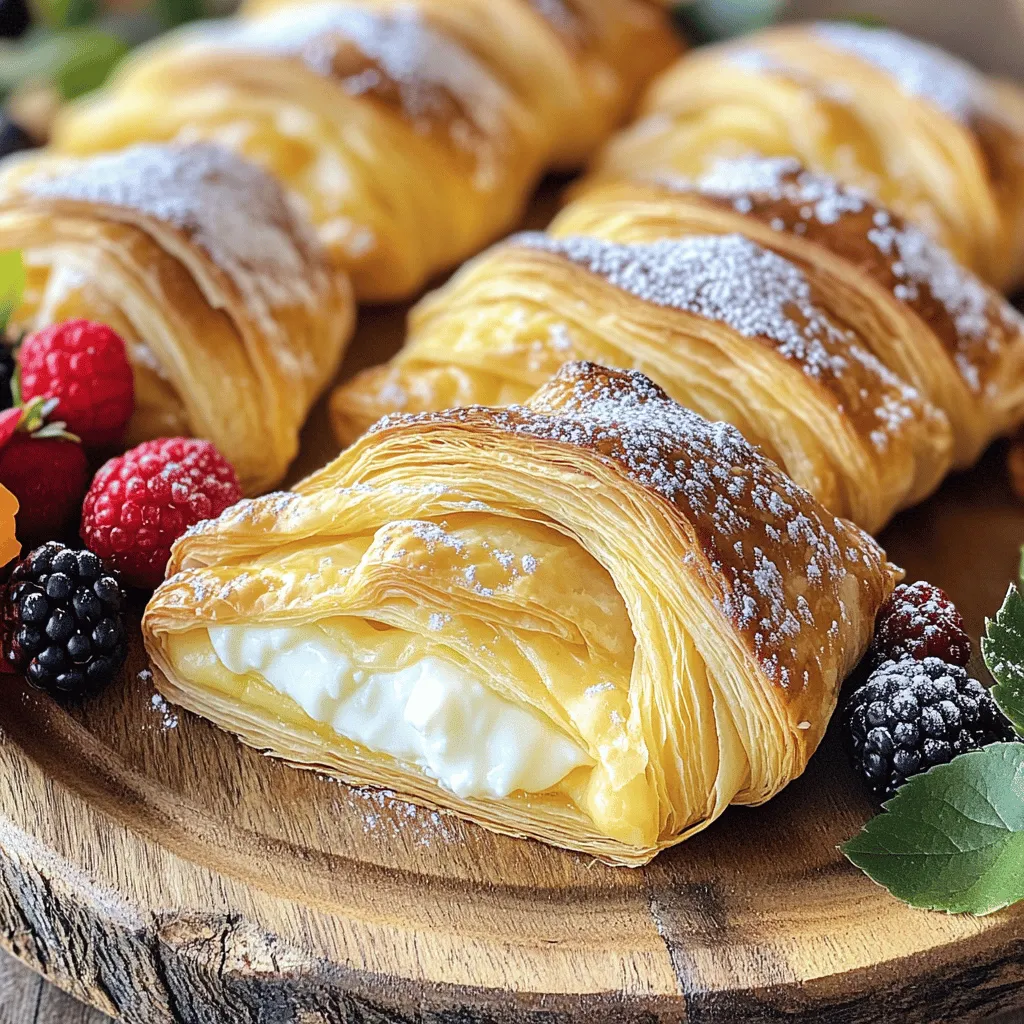 - 1 sheet of puff pastry, thawed - 8 oz cream cheese, softened - 1/2 cup sugar - 1/4 cup sour cream - 1 teaspoon vanilla extract - 1 teaspoon lemon zest - 1 egg (for egg wash) - Pinch of salt - 1/4 cup powdered sugar (for drizzling) - 1 tablespoon milk (for icing) To make the best breakfast cheese Danish, you need very simple ingredients. The puff pastry is key. It gives the Danish its flaky texture. You can find this in any grocery store. Just make sure it is thawed before you start. Next, the cream cheese adds a rich, creamy filling. Mixing it with sugar, sour cream, vanilla extract, lemon zest, and a pinch of salt makes the filling shine. These flavors blend well and make each bite special. For that lovely golden color, you will need an egg for the egg wash. This step is small, but it really makes a difference in how the Danish looks. Finally, the icing adds a sweet finish. It combines powdered sugar and milk. Drizzling this on top makes your Danish look fancy and taste even better. Gather these items, and you're ready to create a delicious breakfast treat! For the full recipe, check out the details above. - Prepping the Oven and Baking Sheet Start by preheating your oven to 375°F (190°C). This ensures even baking. Line a baking sheet with parchment paper. This will help prevent sticking. - Rolling Out the Puff Pastry On a lightly floured surface, roll out the puff pastry sheet. This makes it smooth and easy to work with. Aim for a rectangular shape. Cut the pastry into 4 equal squares. Each square will hold the creamy filling. - Making the Cream Cheese Filling In a mixing bowl, combine 8 ounces of softened cream cheese, 1/2 cup of sugar, and 1/4 cup of sour cream. Add 1 teaspoon of vanilla extract, 1 teaspoon of lemon zest, and a pinch of salt. Mix until it turns smooth and creamy. This filling is the star of your Danish. - Filling and Folding the Pastry Spoon a generous amount of filling onto the center of each pastry square. Leave some space around the edges. Fold the corners of the pastry squares towards the center. Pinch them together tightly. This creates a pocket that holds all the delicious filling inside. - Egg Wash Application In a separate bowl, beat 1 egg. Brush this egg wash over the top of each Danish. This gives them a nice golden color when baked. - Ideal Baking Time & Temperature Place the Danishes in the preheated oven. Bake for 20-25 minutes. Look for them to be puffed and golden brown. That’s when you know they are ready! - Preparing the Icing While the Danishes bake, mix 1/4 cup of powdered sugar with 1 tablespoon of milk in a small bowl. Stir until it’s smooth. This icing will add a sweet touch. - Final Touch for Presentation Once the Danishes cool slightly, drizzle the icing over the top. This final touch makes them look and taste great. Serve them warm for the best experience. Enjoy your delicious breakfast cheese Danish! Handling puff pastry can be tricky. Here are some tips: - Keep It Cold: Always work with cold dough. Heat can make it sticky. - Flour Lightly: Use just enough flour when rolling to avoid sticking. - Don’t Overwork: Roll gently and stop as soon as it’s smooth. To ensure flakiness, follow these steps: - Fold and Roll: Fold the dough over itself several times. This creates layers. - Resting Time: Let the dough chill after rolling. This helps the layers form. - Bake Hot: A hot oven makes the layers puff quickly. You can customize your filling in many ways. Here are some ideas: - Add Flavor: Mix in lemon or orange zest for a bright taste. - Spice It Up: Try a pinch of cinnamon or nutmeg for warmth. For sweeteners, consider these options: - Natural Sweeteners: Use honey or maple syrup instead of sugar. - Low-Cal Choices: Try stevia or erythritol for a lighter option. How you serve your cheese Danish matters. Here are some suggestions: - Serve Warm: They taste best fresh from the oven. - Use a Platter: Arrange on a nice dish for a lovely display. For garnishing, consider: - Powdered Sugar: Dust a little on top for a sweet look. - Fresh Berries: Add berries for color and freshness. These tips will help you make beautiful and tasty cheese Danishes. If you want to try this recipe, check out the Full Recipe. {{image_2}} You can change the flavor of your cheese Danish easily. Try adding fruit fillings like berries or apples. These fruits bring a fresh taste that pairs well with the cream cheese. You can also mix in nuts or chocolate. Chopped pecans or dark chocolate chips add a rich, tasty twist. If you need a gluten-free option, look for gluten-free puff pastry. Many brands offer this, and it works well in the recipe. For vegans, you can replace cream cheese with a plant-based version. Use almond milk or coconut cream for the filling. This way, everyone can enjoy a delicious breakfast cheese Danish! You can also create seasonal flavors. For holidays, add spices like cinnamon or nutmeg. These spices bring warmth and comfort. In summer, mix in fresh fruits like peaches or strawberries. This keeps your breakfast light and bright. Whatever the season, you can always find a way to make your Danish special. For the full recipe, check the details above! - Refrigeration Methods: Place leftover cheese Danishes in an airtight container. Keep them in the fridge for up to three days. This helps keep them fresh and tasty. - Best Practices for Freezing: Wrap each Danish in plastic wrap, then place them in a freezer bag. They can last for up to three months. Thaw them in the fridge when you're ready to enjoy. - Oven vs Microwave Solutions: For best results, reheat in the oven at 350°F (175°C) for 10 minutes. This makes them nice and crispy. If you're short on time, use the microwave for about 30 seconds. But this may make them a bit soft. - Maintaining Texture: Always cover them with a damp paper towel in the microwave. This helps keep them moist without becoming too chewy. - How Long Do They Last?: Fresh cheese Danishes last in the fridge for about three days. If frozen, they can last for three months. - Signs of Spoilage: Check for mold or an off smell. If they feel dry or hard, it’s best to toss them. Always trust your senses when it comes to food safety. The best way to make cheese danish is to use fresh ingredients. Start with quality puff pastry. Roll it out to a nice size. For the filling, mix cream cheese, sugar, sour cream, vanilla, lemon zest, and salt. This mix should be smooth. Spoon it onto the pastry, fold, and seal. Bake until golden brown. You will love the fresh taste! Yes, you can use store-bought puff pastry! It saves time and effort. Look for a brand that is high quality. Thaw it as instructed. Roll it out gently, then fill it as usual. Store-bought pastry makes this recipe easy. It still tastes great! Your cheese danishes are done when they are golden brown. They should puff up nicely. The edges will look crisp, and the filling will be warm. If you see a nice color, they are ready. It usually takes about 20 to 25 minutes to bake. Cheese danish pairs well with many breakfast items. Consider serving it with fresh fruit, like berries or slices of banana. You can also add yogurt or a side of coffee. Some people enjoy it with a sprinkle of powdered sugar on top. This makes a lovely breakfast spread! You can find high-quality cheese danishes at bakeries or cafes. Look for local shops with good reviews. Many grocery stores also sell them in the bakery section. If you're up for it, try making them at home. It’s fun and rewarding! For a full recipe, check out the Delicious Breakfast Cheese Danish section. In this post, we covered how to make a delicious cheese danish. You learned about the key ingredients like puff pastry and cream cheese filling. I shared easy steps for preparation and baking, plus tips for perfect texture. You can explore fun variations, dietary options, and smart storage methods. Now you can enjoy your tasty treats, whether at breakfast or brunch. Get creative with flavors and impress your friends and family. Making cheese danish is simple and rewarding!