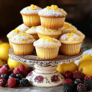 Lemon Cream Cheese Muffins need just a few simple ingredients. Here’s what you’ll need to make this bright and tasty treat: - 1 ½ cups all-purpose flour - 1 cup granulated sugar - ½ cup cream cheese, softened - ¼ cup unsalted butter, softened - 2 large eggs - ½ cup buttermilk - Zest of 2 lemons - 2 tablespoons fresh lemon juice - 1 teaspoon vanilla extract - 1 teaspoon baking powder - ½ teaspoon baking soda - ½ teaspoon salt - Optional: powdered sugar for dusting These ingredients combine to create a muffin that is moist, fluffy, and full of lemony goodness. The cream cheese adds a rich flavor and creamy texture to each bite. You may want to use fresh lemon juice and zest for the best flavor. If you love a sweet finish, the powdered sugar on top adds a lovely touch without overpowering the lemon taste. Check out the Full Recipe to see how to mix these ingredients together for the best results. - Preheat your oven to 350°F (175°C). - Prepare your muffin tin with paper liners or grease it well. - In a large bowl, cream together the softened cream cheese, softened butter, and sugar. - Beat in the eggs, one by one, mixing well after each addition. - Stir in the buttermilk, lemon zest, lemon juice, and vanilla extract until well mixed. - In a separate bowl, whisk together the flour, baking powder, baking soda, and salt. - Gradually add the dry mix to the wet mixture. Mix until just combined. Be careful not to overmix! - Distribute the batter evenly into the prepared muffin cups, filling each about ¾ full. - Bake in the preheated oven for 18-20 minutes. Check for doneness with a toothpick. - Allow the muffins to cool in the tin for about 5 minutes. - Transfer the muffins to a wire rack to cool completely. - If you like, dust the cooled muffins with powdered sugar before serving. This simple process creates delightful Lemon Cream Cheese Muffins that everyone will enjoy. For the full recipe, check the ingredients list above! To bake great muffins, avoid overmixing the batter. Overmixing makes the muffins tough. Mix just until the dry and wet ingredients blend. This keeps them soft and fluffy. Use room temperature ingredients for the best texture. When eggs and butter are at room temp, they mix better. This helps create a light muffin that rises nicely. Want a stronger lemon taste? Add extra lemon zest to the batter. This small step boosts the flavor and makes each bite bright and zesty. If you don’t have buttermilk, you can use yogurt. It works well and gives the muffins a nice, moist texture. Just use the same amount of yogurt as buttermilk. Choose the right muffin tin for baking. Silicone muffin tins are easy to clean and release the muffins well. Metal tins heat evenly and help muffins brown nicely. An oven thermometer is a must for accurate baking. Ovens can be off by a lot. This tool ensures your muffins bake at the right temperature for the best results. For more tips, check the Full Recipe for Lemon Cream Cheese Muffins. {{image_2}} For those needing a gluten-free treat, swap the all-purpose flour with a gluten-free flour blend. Look for blends that include xanthan gum. These help mimic the texture of regular flour. You may need to adjust your baking time slightly. Start with the same time and check for doneness at 18 minutes. If they need more time, add in 1-2 minute increments. To make these muffins vegan, replace the eggs with flax eggs. Mix one tablespoon of ground flaxseed with three tablespoons of water. Let it sit for five minutes to thicken. For cream cheese, use a vegan alternative. Brands like Tofutti or Kite Hill work well. Be sure to mix well to keep the texture smooth and creamy. You can easily jazz up your muffins! Try adding poppy seeds or blueberries to the batter. These add nice texture and taste. To make a lemon glaze, mix powdered sugar with fresh lemon juice. Drizzle this over the cooled muffins for a bright finish. Each variation makes a delightful twist on the classic Lemon Cream Cheese Muffins. Enjoy exploring these options! To keep your lemon cream cheese muffins fresh, store them at room temperature. Place them in an airtight container. They stay good for about three days this way. If you notice any moisture, use a paper towel to absorb it. This helps prevent sogginess. If you want them to last longer, refrigerate the muffins. Put them in a sealed container. They stay fresh for about a week in the fridge. Just remember, cold air can dry them out. So, be sure to wrap them well. Want to save some muffins for later? Freezing them is a great choice. First, let the muffins cool completely. Then, wrap each muffin in plastic wrap. This keeps them from getting freezer burn. After wrapping, place them in a freezer bag. Label the bag with the date. They will last for about three months in the freezer. When you’re ready to enjoy a muffin, take it out of the freezer. To thaw, leave it in the fridge overnight. If you need them fast, microwave them for about 20 seconds. For a warm treat, bake them at 350°F (175°C) for about 10 minutes. This brings back their fresh-baked taste. Lemon cream cheese muffins are a delightful treat. They combine tangy lemon flavor with creamy richness. The muffins have a soft and moist texture. You will taste the bright lemon zest and juice in every bite. The cream cheese adds a luscious creaminess that makes them special. This recipe balances sweetness and tartness perfectly. You can enjoy them for breakfast or as a snack. Yes, you can prepare these muffins ahead of time. Make the batter a day before and store it in the fridge. You can also bake them in advance. Allow them to cool completely, then cover and store them. Keep them in an airtight container at room temperature for up to three days. If you want to keep them longer, freeze them. Wrap each muffin in plastic wrap and place them in a freezer bag. They will stay fresh for about three months. To check if your muffins are done, look for a few signs. First, they should be golden brown on top. Then, insert a toothpick into the center of a muffin. If it comes out clean or with a few crumbs, they are done. If the toothpick has wet batter, bake them for a few more minutes. Generally, they take about 18-20 minutes to bake. Absolutely! You can add your favorite ingredients to the muffins. Try adding poppy seeds for a fun crunch. You can also mix in fresh blueberries for a fruity twist. If you love nuts, chopped walnuts or almonds can add texture. For a sweeter touch, drizzle a lemon glaze on top after baking. Get creative and make this recipe your own! To get moist and fluffy muffins, follow a few simple tips. First, use room temperature ingredients, like eggs and cream cheese. This helps the batter mix well without lumps. Second, do not overmix the batter. Mix just until the dry and wet ingredients are combined. Lastly, fill the muffin cups about three-quarters full. This lets them rise beautifully without overflowing. Following these techniques will ensure you have perfect muffins every time. You now have all the details for making Lemon Cream Cheese Muffins. From gathering simple ingredients to following easy steps, this recipe can bring tasty treats to your kitchen. Remember to focus on not overmixing and using fresh ingredients for the best results. You can also try variations to make the muffins your own. Enjoy baking these muffins, and share them with family and friends. With practice, you will master this delightful recipe and impress everyone at the table.