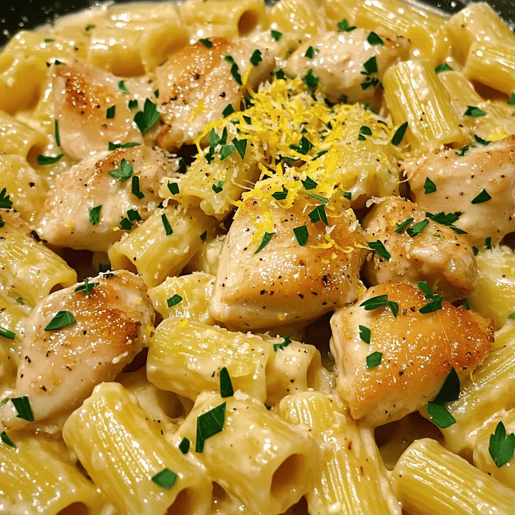 Garlic Butter Chicken with Rigatoni Savory Delight