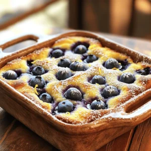 To make a tasty blueberry breakfast cake, gather these ingredients: - 2 cups all-purpose flour - 1 cup granulated sugar - 2 teaspoons baking powder - 1/2 teaspoon baking soda - 1/4 teaspoon salt - 1/2 cup unsalted butter, softened - 2 large eggs - 1 teaspoon vanilla extract - 1 cup buttermilk - 1 1/2 cups fresh blueberries (or frozen, thawed) - 1 tablespoon lemon zest - 1 tablespoon cornstarch (to toss with blueberries) - Optional: powdered sugar for dusting For best results, use exact measurements. If you need swaps, here are some ideas: - For all-purpose flour, you can use whole wheat flour. - Replace granulated sugar with brown sugar for a deeper flavor. - Need a dairy-free option? Try almond milk instead of buttermilk. - Use coconut oil instead of butter for a vegan option. Adding a few extra ingredients can make your cake shine! Consider these: - A pinch of nutmeg gives warmth. - A splash of orange juice adds zest. - Chopped nuts, like pecans or walnuts, give crunch. - Try adding cinnamon for a cozy touch. These options can make your blueberry breakfast cake even more special. Don't forget to check the full recipe for more details! Start by preheating your oven to 350°F (175°C). Grease a 9x13 inch baking pan or line it with parchment paper. In a large bowl, whisk together the dry ingredients. This includes 2 cups of flour, 1 cup of sugar, 2 teaspoons of baking powder, 1/2 teaspoon of baking soda, and 1/4 teaspoon of salt. Next, cream 1/2 cup of softened butter with an electric mixer until it is light and fluffy. Add 2 large eggs one at a time, mixing well after each. Stir in 1 teaspoon of vanilla extract. Now, slowly add the dry mixture into the butter mix. Alternate this with 1 cup of buttermilk. Start and end with the dry ingredients. Mix until just combined. Gently fold in the zest of 1 lemon and 1 1/2 cups of blueberries, which you should coat in 1 tablespoon of cornstarch. Be careful not to break the blueberries. Pour the batter into your prepared pan and spread it evenly. Bake for 30 to 35 minutes. Check for doneness by inserting a toothpick in the center; it should come out clean. After baking, let the cake cool in the pan for about 10 minutes. Then, transfer it to a wire rack to cool completely. For a sweet touch, dust the top with powdered sugar before serving. This cake pairs well with coffee or tea. Enjoy a slice with your family or friends! If you want, you can find the Full Recipe for Blueberry Breakfast Cake to make it again. To make a moist blueberry breakfast cake, use buttermilk. It adds flavor and keeps the cake tender. Another trick is to cream the butter well. This step adds air, making the cake light. Avoid over-mixing the batter; mix just until combined. This keeps the cake soft. Also, gently fold in the blueberries. If you break them, they won’t burst with juice. One common mistake is using cold ingredients. Always use room-temperature butter and eggs. They mix better and help the cake rise. Another mistake is not measuring flour correctly. Too much flour can make the cake dry. Use the spoon-and-level method for accuracy. Lastly, check your oven temperature. An oven that is too hot can burn the cake, while a cooler one can make it dense. Blueberry breakfast cake pairs well with fresh fruit. Slices of oranges or strawberries add a fresh touch. You can also serve it with whipped cream or yogurt. A dusting of powdered sugar adds a sweet finish. For drinks, enjoy it with coffee or tea. Both complement the blueberry flavor perfectly. For a special twist, serve with a drizzle of lemon glaze for extra zing. {{image_2}} You can easily make a gluten-free version of this cake. Substitute all-purpose flour with a gluten-free blend. Look for one that works well for baking. This change keeps the texture light and fluffy. The taste remains just as delicious. You won’t miss the gluten at all! To make a vegan version, swap out the eggs and butter. Use flax eggs instead of regular eggs. Mix one tablespoon of flaxseed meal with three tablespoons of water. Let it sit for a few minutes to thicken. For butter, use coconut oil or vegan butter. This keeps the cake moist and tasty. You can change the flavor of the cake to keep it exciting. Adding lemon zest gives a bright, fresh taste. Try using almond extract for a nutty twist. You can also mix in other fruits like raspberries or strawberries. This makes the cake even more fun and unique. Each bite can surprise you with new flavors! For the complete recipe, check out the Full Recipe. To keep your blueberry breakfast cake fresh, store it in an airtight container. Place it at room temperature for up to three days. If you have a lot left, you can refrigerate it. Just make sure to wrap it well in plastic wrap to avoid drying out. You can freeze this cake for later. Slice it and wrap each piece in plastic wrap. Then, put the wrapped slices in a freezer-safe bag. It can last in the freezer for up to three months. When you want a piece, just take it out and let it thaw at room temperature. To reheat, preheat your oven to 350°F (175°C). Place the cake slices on a baking sheet. Heat them for about 10 minutes or until warm. You can also microwave a slice for 15-20 seconds. This keeps the cake moist and tasty. Enjoy it fresh from the oven or microwave for a cozy treat! Yes, you can use frozen blueberries. Just make sure to thaw them first. Thawing helps them mix well into the batter. It also keeps your cake from turning blue. Toss the thawed blueberries in cornstarch before adding them. This helps prevent sinking. To make the cake less sweet, reduce the sugar. Try using 3/4 cup of sugar instead of 1 cup. You can also add a bit of lemon juice. This adds a nice tang that balances the sweetness. Another option is to use unsweetened applesauce. It replaces some sugar and adds moisture. Blueberry breakfast cake pairs well with many items. Here are some great options: - Fresh fruit like strawberries or bananas - A dollop of yogurt or whipped cream - A drizzle of honey or maple syrup - Hot coffee or tea for a cozy touch For the complete recipe, check out the Full Recipe section above. It includes all the ingredients and steps to make this delightful cake. Enjoy your baking! This blog post covered everything about making a tasty blueberry breakfast cake. You learned about the key ingredients and their measurements, plus some nice flavor options. We went through detailed steps for prep and baking, along with tips for making a moist cake. I also shared storage info and ideas for different cake variations. With these insights, you can create your perfect blueberry breakfast cake that suits your taste. Enjoy baking, and don’t be afraid to experiment!