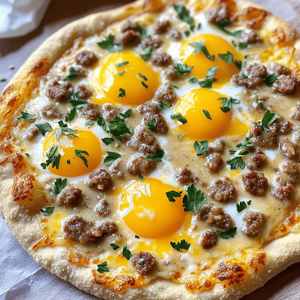Sausage Gravy Breakfast Pizza Scrumptious Morning Meal