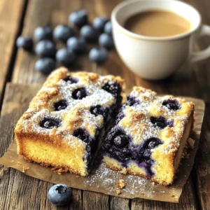For the best blueberry buckle coffee cake, use fresh ingredients. Here’s what you need: - 2 cups fresh blueberries - 1 teaspoon lemon zest Fresh blueberries add a burst of flavor and moisture. Lemon zest brightens the taste, making it even better. You’ll need some common baking items that create the cake's structure. Gather these: - 2 ½ cups all-purpose flour - 1 ½ teaspoons baking powder - ½ teaspoon baking soda - ½ teaspoon salt - ½ cup unsalted butter, softened - 1 cup granulated sugar - 2 large eggs - 1 teaspoon vanilla extract - 1 cup buttermilk These staples work together to provide a soft, tender crumb. The buttermilk keeps the cake moist while adding a slight tang. You can make this cake your own with a few fun options. Here are some ideas: - Add nuts like walnuts or pecans for crunch. - Swap blueberries for raspberries or strawberries for a twist. - Mix in a bit of almond extract instead of vanilla for a unique flavor. These add-ins let you customize the cake to your taste. For the full recipe, I recommend checking out the detailed instructions! To start, gather all your ingredients. You need fresh blueberries, flour, sugar, butter, eggs, and buttermilk. Preheat your oven to 350°F (175°C). Grease a 9x13 inch baking pan with butter or cooking spray. This prevents sticking and makes serving easier. Next, in a medium bowl, whisk together the flour, baking powder, baking soda, and salt. This mix helps the cake rise and gives it a nice texture. Set this bowl aside for now. In a large bowl, cream the softened butter and granulated sugar together. I like to use a hand mixer for this step. Mix until the mixture is light and fluffy, about 3-4 minutes. Next, add the eggs one at a time, mixing well after each addition. This helps to incorporate air into the batter. Now add the vanilla extract and lemon zest. These ingredients add flavor and aroma to your cake. Gradually mix in the dry ingredients from the first bowl with the buttermilk. Start and end with the flour mixture. Mix until everything is just combined. Gently fold in the fresh blueberries. Be careful! You don’t want to break them apart. Once the batter is ready, pour it into the greased pan. Spread it evenly to ensure even baking. For the streusel topping, grab a small bowl. Combine flour, brown sugar, and cinnamon in it. Pour in the melted butter and mix until crumbly. This mixture adds a delicious crunch to the top of your coffee cake. Sprinkle the streusel topping evenly over the blueberry batter. Bake in the preheated oven for 40-45 minutes. To check if it’s done, insert a toothpick in the center. If it comes out clean, your cake is ready. Let it cool in the pan for about 15 minutes. This waiting time helps the cake set, making it easier to slice. For a lovely presentation, serve warm and dust with powdered sugar. Enjoy each slice with a cup of coffee! To get the best texture, use room temperature butter and eggs. This helps them mix better. When you cream the butter and sugar, aim for a light and fluffy mix. This step adds air, making your cake rise nicely. Be gentle when folding in the blueberries. Overmixing can break them apart and make the cake dense. Store leftover cake in an airtight container. This keeps it fresh and moist. You can place it at room temperature for a day or two. For longer storage, wrap it tightly and put it in the fridge. If you want to keep it for weeks, consider freezing. Just slice it first, then wrap each piece well. Serve your Blueberry Buckle Coffee Cake warm from the oven. Dust it with powdered sugar for a sweet touch. You can also add a few fresh blueberries on top for color. Pair it with a hot cup of coffee or tea. This combo makes for a delightful morning or afternoon treat. For a twist, serve with whipped cream or vanilla ice cream on the side. For the full recipe, check out the [Full Recipe]. {{image_2}} You can switch out blueberries for other fruits. Try ripe strawberries, tart raspberries, or sweet peaches. Each fruit adds its own flavor to the cake. For example, strawberries give a fresh taste. Raspberries add a nice tang. Peaches make the cake sweet and juicy. Choose fruits that are in season for the best taste. If you need a gluten-free cake, use almond flour or a gluten-free blend. This change keeps the cake light and fluffy. For a dairy-free version, swap buttermilk with almond or oat milk. You can also use coconut oil instead of butter. These changes make the cake friendly for many diets. Add spices for a fun twist! Cinnamon or nutmeg can warm the flavor. A pinch of cardamom adds a unique taste. You can also mix in some lemon juice for a bright kick. If you love nuts, sprinkle chopped walnuts or pecans on top for crunch. These small changes can really elevate your coffee cake experience. Try these variations to make the blueberry buckle your own! For the complete recipe, check the full recipe section. To keep your blueberry buckle coffee cake fresh, let it cool first. Place the cake in an airtight container. You can store it at room temperature for up to three days. If you want to keep it longer, refrigerate it. In the fridge, it stays good for about a week. Just make sure the container is sealed tight to prevent drying out. If you want to save some for later, freezing is a great option. First, slice the cake into pieces. Wrap each slice in plastic wrap. Then, place the wrapped slices in a freezer bag. This keeps the cake fresh for up to three months. When you're ready to enjoy, just take out a slice and let it thaw. To reheat your blueberry buckle coffee cake, you have a few options. For a quick warm-up, use the microwave. Heat a slice for about 15 to 20 seconds. If you prefer a crispier texture, use the oven. Preheat it to 350°F (175°C) and warm the cake for about 10 minutes. Remember, warm cake pairs perfectly with coffee! Enjoy every bite! Blueberry buckle coffee cake has roots in New England. It dates back to the 19th century. The name "buckle" comes from the way the cake rises and "buckles" around the fruit. Bakers would often use seasonal fruits, with blueberries being a favorite. This dish celebrates simple, homey flavors and the joy of baking. Yes, you can replace buttermilk with regular milk. To make a buttermilk substitute, add 1 tablespoon of vinegar or lemon juice to 1 cup of milk. Let it sit for five minutes to thicken. This will give you a similar tangy flavor and texture. Buttermilk helps keep the cake moist, so don’t skip this step. To check if the cake is ready, insert a toothpick in the center. If it comes out clean, the cake is done. It should be golden brown and spring back when you gently press it. Baking typically takes 40-45 minutes. Keep an eye on it, as ovens can vary. Enjoy your Blueberry Buckle Coffee Cake warm, straight from the oven! For the full recipe, click here. In this post, I covered how to make Blueberry Buckle Coffee Cake. We talked about fresh ingredients, baking staples, and fun add-ins. I shared simple steps for prep, mixing, baking, and making that yummy streusel topping. You learned tips for perfect texture, storing leftovers, and serving ideas too. Now you can try different fruits or make it gluten-free or dairy-free. With proper storage tips, your cake will stay fresh. Have fun baking and enjoy your tasty treat!