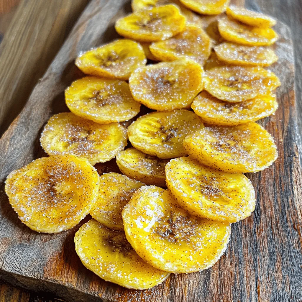 Cinnamon-Sugar Air Fryer Banana Chips Crispy Snack
