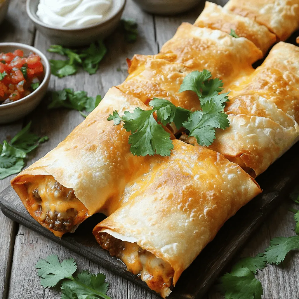 Crispy Beef and Cheese Chimichangas Delightful Recipe