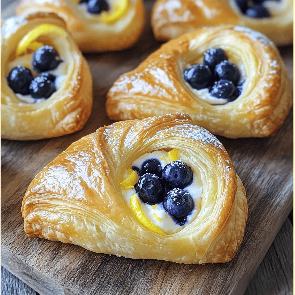 Lemon Blueberry Cream Cheese Danish Fresh and Tasty Treat