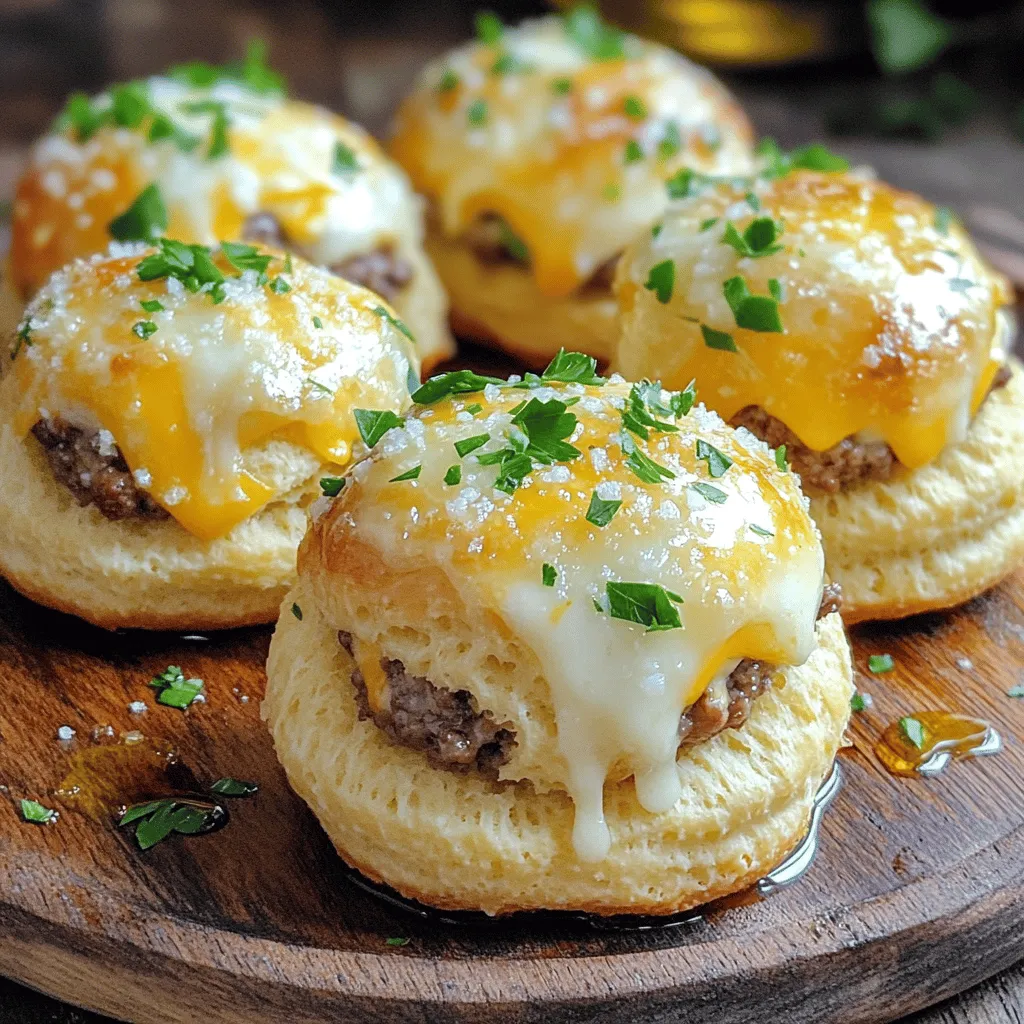 Garlic Parmesan Cheeseburger Bombs Flavorful Snack Treat
