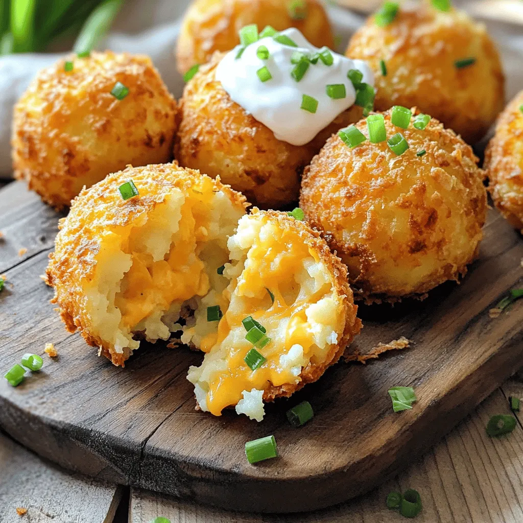 Air Fryer Cheesy Mashed Potato Balls Delightful Snack