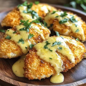 To make crispy Parmesan chicken with garlic sauce, gather these key items: - 2 boneless, skinless chicken breasts - 1 cup breadcrumbs (preferably panko for extra crispiness) - 1/2 cup grated Parmesan cheese - 1 teaspoon garlic powder - 1 teaspoon Italian seasoning - 1/2 teaspoon salt - 1/2 teaspoon black pepper - 1/2 cup all-purpose flour - 2 large eggs - 2 tablespoons olive oil - 3 cloves garlic, minced - 1/2 cup heavy cream - Fresh parsley, chopped (for garnish) Garnishes can elevate your dish. Here are some ideas: - Lemon wedges for a fresh kick - Extra grated Parmesan for added flavor - More fresh herbs, like basil or thyme Having the right tools makes cooking easier. You will need: - A large oven-safe skillet for frying - Shallow bowls for coating the chicken - A baking sheet for oven cooking - A small saucepan for the garlic sauce - A meat thermometer to ensure perfect cooking This list prepares you for a fun and tasty cooking experience. Dive into the full recipe for more details! First, set your oven to 400°F (200°C). This temperature helps the chicken get crispy. Next, take a baking sheet. You can line it with parchment paper or spray it with cooking spray. This step keeps the chicken from sticking. In a shallow bowl, mix the following: - 1 cup breadcrumbs (panko is best for crunch) - 1/2 cup grated Parmesan cheese - 1 teaspoon garlic powder - 1 teaspoon Italian seasoning - 1/2 teaspoon salt - 1/2 teaspoon black pepper Stir these ingredients until they blend well. This coating gives the chicken a great flavor and crunch. Set up a dredging station. In one bowl, place 1/2 cup all-purpose flour. In another bowl, beat 2 large eggs. Take each chicken breast. Coat it first in flour, shaking off any extra. Next, dip it into the eggs, allowing excess to drip off. Finally, coat it with the breadcrumb mix. Press gently so it sticks well. In a large oven-safe skillet, heat 2 tablespoons of olive oil over medium heat. Once hot, add the breaded chicken. Fry each side for about 3-4 minutes until golden brown. After frying, transfer the skillet to the preheated oven. Bake the chicken for 15-20 minutes. Use a meat thermometer to check for doneness. The chicken should reach an internal temperature of 165°F (75°C). This baking step ensures your chicken is fully cooked and crispy. While the chicken bakes, make the garlic sauce. In a small saucepan, add 3 cloves of minced garlic. Sauté over medium heat for about 1-2 minutes. Be careful not to burn the garlic; this can ruin the flavor. Add 1/2 cup of heavy cream to the saucepan. Let it simmer for about 3-4 minutes. This thickens the sauce. Season with salt and pepper to taste. Once the chicken is done, take it out of the oven. Drizzle the garlic sauce over the crispy chicken. For a fresh touch, sprinkle chopped parsley on top. Serve this dish with your favorite sides. Enjoy your meal! You can find the full recipe for Crispy Parmesan Chicken with Garlic Sauce in the recipe section. To get that perfect crispiness, use panko breadcrumbs. They are lighter and crunchier than regular breadcrumbs. Make sure to coat the chicken well. Press the breadcrumb mixture onto the chicken to help it stick. Fry the chicken in hot oil before baking. This locks in moisture and adds extra crunch. Bake the chicken on a wire rack for even air circulation. For a rich garlic sauce, sauté the garlic gently. Cook it just until fragrant, around 1-2 minutes. If you burn it, the sauce will taste bitter. Adding heavy cream makes the sauce creamy and smooth. Simmer the sauce to thicken it slightly. Season with salt and pepper to enhance the flavors. Fresh parsley adds color and brightness when serving. If you need a gluten-free option, use gluten-free breadcrumbs. Almond flour is a great substitute for all-purpose flour. For a dairy-free option, swap heavy cream with coconut cream. You can use nutritional yeast instead of Parmesan for a vegan version. Adjust seasonings to fit your taste and dietary needs. Always taste as you go! For the full recipe, check out the detailed steps above. {{image_2}} You can change the taste by adding herbs and spices. Fresh basil or thyme adds a nice touch. A sprinkle of red pepper flakes gives heat. You can mix Italian herbs into the breadcrumbs for a twist. Experiment with different flavors to find what you like best. While garlic sauce is great, you can try other sauces too. A lemon butter sauce adds brightness. A creamy mushroom sauce works well for a rich taste. For a tangy kick, try a honey mustard sauce. Each sauce can change the dish and make it special. If you want a meat-free option, use eggplant or zucchini. Cut them into thick slices and follow the same steps. You can also use tofu, which soaks up flavors well. Just make sure to press it first to remove extra moisture. These alternatives give you a crispy, tasty meal without chicken. For the full recipe, check out the Crispy Parmesan Chicken with Garlic Sauce section above. Store any leftover Crispy Parmesan Chicken in an airtight container. Place it in the fridge. It will stay fresh for about 3 days. Make sure it cools down before sealing. To reheat, use the oven for the best results. Preheat your oven to 350°F (175°C). Place the chicken on a baking sheet. Heat for about 10-15 minutes. This keeps the chicken crispy. You can also use a microwave, but it may not stay crispy. If you want to freeze, wrap the chicken tightly in plastic wrap and then in foil. It can last up to 3 months in the freezer. When ready to eat, thaw it in the fridge overnight before reheating. Enjoy your meal again with great taste! For the full recipe, check out the Cooking Guide. To make this dish gluten-free, swap regular breadcrumbs for gluten-free breadcrumbs. You can find these in most grocery stores. Check labels to ensure they are truly gluten-free. Also, use gluten-free flour for dredging the chicken. This way, you keep the crispiness while staying gluten-free. Yes, you can use chicken thighs. They have more fat, which makes them juicy and flavorful. Adjust the cooking time since thighs may take a bit longer to cook through. Aim for an internal temperature of 165°F (75°C) for safety. Crispy Parmesan Chicken pairs well with many sides. Consider serving it with: - Roasted vegetables - Creamy mashed potatoes - A fresh green salad - Garlic bread These sides will enhance your meal and add variety to your dinner. Leftover chicken lasts for about 3-4 days in the fridge. Store it in an airtight container to keep it fresh. If you want to save it longer, consider freezing it for up to three months. Yes, you can prepare the garlic sauce ahead of time. Make it and store it in the fridge for up to 3 days. When ready to use, just reheat it gently on the stove. This saves time when you're ready to serve your Crispy Parmesan Chicken. For the full recipe, check out the detailed steps provided. You've learned how to make Crispy Parmesan Chicken step by step. We covered the main ingredients, cooking tools, and tips for making it extra crispy. You can also explore fun variations and storage tips for leftovers. Remember, cooking is fun! Play with flavors and share your creations. Enjoy your delicious meal!