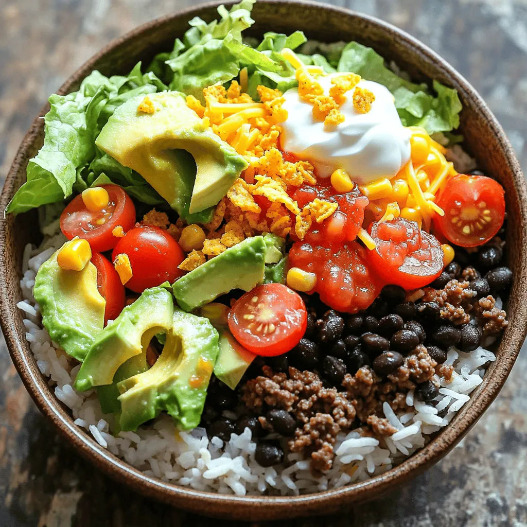 Taco Rice Bowl with Doritos Easy Flavorful Meal