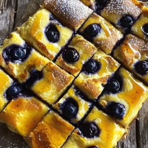- 2 cups all-purpose flour - 2 tablespoons sugar - 2 teaspoons baking powder - 1 teaspoon baking soda - 2 large eggs - 2 cups buttermilk - 1/4 cup melted butter - 1 teaspoon vanilla extract - 2 cups fresh or frozen blueberries - Maple syrup, for serving - Powdered sugar and whipped cream, optional To create a fluffy and delicious Blueberry Buttermilk Pancake Casserole, you need a few key items. First, gather the essential ingredients. The all-purpose flour gives structure. Sugar adds sweetness. Baking powder and baking soda help the casserole rise well. Next, for the wet ingredients, eggs bind the mixture. Buttermilk gives a rich taste. Melted butter keeps the casserole moist. Vanilla extract adds a warm flavor. Finally, blueberries are a must! They burst with juice when baked. You can use fresh or frozen blueberries. Top your casserole with maple syrup for sweetness. Powdered sugar or whipped cream can add a fun touch! For the Full Recipe, you can check the detailed steps after this section. Enjoy making this easy and tasty dish! - Preheat your oven to 350°F (175°C). - Grease a 9x13 inch baking dish with butter or cooking spray. - In a large bowl, mix together the dry ingredients: flour, sugar, baking powder, baking soda, and salt. Stir well to combine. - In a separate bowl, whisk the eggs until they are light and fluffy. - Add in the buttermilk, melted butter, and vanilla extract. Mix until smooth and creamy. - Pour the wet ingredients into the dry ingredients. Stir gently until just combined. The batter should have some lumps. Don’t overmix! - Carefully fold in the blueberries, making sure not to break them. - Pour the batter into your prepared baking dish. Spread it out evenly. - Bake in the preheated oven for 25-30 minutes. When done, the top should be golden brown. A toothpick inserted in the center should come out clean. - Let the casserole cool for 5-10 minutes before cutting it into squares. - Serve warm with maple syrup and optional toppings like whipped cream or powdered sugar. For the full recipe, check the detailed instructions above. To achieve fluffy pancakes, avoid overmixing the batter. Stir just until you see no dry flour. A few lumps are okay. This keeps the pancakes light and airy. After baking, let the casserole cool for five to ten minutes. This short cooling time helps set the texture and makes it easier to cut. Even baking is key for your pancake casserole. Spread the batter evenly in the dish. Use a spatula to smooth the top. This ensures each piece cooks the same. To check for doneness, insert a toothpick into the center. If it comes out clean, your casserole is ready. Pair your pancake casserole with fresh fruit. Berries or bananas add a nice touch. You can also serve it with maple syrup or whipped cream. For brunch, dust the top with powdered sugar for a pretty finish. Arrange it nicely on a platter to impress your guests. {{image_2}} You can switch up the fruit in this pancake casserole to keep it fresh. Use strawberries or raspberries instead of blueberries. They add a sweet twist. You can also slice some ripe bananas into the batter. If you want a little fun, add chocolate chips instead of fruit. They melt and create little pockets of joy. If you need gluten-free options, swap the all-purpose flour for almond or oat flour. These flours work well and keep the dish tasty. For a dairy-free version, use almond milk with a splash of vinegar instead of buttermilk. This gives the same tangy taste without the dairy. Want to jazz up your pancake casserole? Add spices like cinnamon or nutmeg. Just a pinch gives a warm flavor. You can also add zest from a lemon or orange. This brightens the dish and makes it pop. For the Full Recipe, check out the detailed cooking guide to make your pancake casserole. After enjoying your Blueberry Buttermilk Pancake Casserole, store any leftovers in the fridge. Use an airtight container to keep them fresh. You can also freeze the casserole for later. If freezing, wrap it tightly in plastic wrap before placing it in a freezer bag. This helps prevent freezer burn. To reheat your pancake casserole, simply place it in the oven. Set your oven to 350°F (175°C) and heat for about 15-20 minutes. You can also use the microwave if you're in a hurry. Heat individual servings for about 1-2 minutes. Just check that the center is warm before serving. In the fridge, your pancake casserole will stay fresh for about 3-4 days. If you freeze it, it can last up to 2 months. Look for signs of spoilage like an off smell or mold. If you see any, it’s best to throw it away. Always trust your senses when it comes to food safety. Buttermilk is thicker and tangy. It has more acid than regular milk. This acidity helps with rising. It also gives pancakes a soft, fluffy texture. The acid in buttermilk reacts with baking soda. This reaction creates bubbles, which helps the casserole rise. Regular milk does not have the same effect. If you use regular milk, your pancakes may not be as fluffy. Yes, you can prepare it ahead. Mix the dry and wet ingredients separately. Combine them just before baking. You can also assemble the casserole and store it in the fridge overnight. This makes mornings easier. Just remember to bake it in the morning. This way, you enjoy it fresh and warm. The casserole is done when the top is golden brown. You can also check with a toothpick. Insert it into the center; it should come out clean. If it has wet batter on it, bake a bit longer. The edges should look set and not jiggly. This means your pancake casserole is perfectly baked. This blog post covered how to make a delicious pancake casserole. We discussed essential and wet ingredients, plus tasty add-ins. I shared clear steps to prepare, mix, and bake the casserole. You also learned tips for perfect texture and fun variations. Storing and reheating methods will keep leftovers fresh. In the end, this pancake casserole is a great brunch treat. Enjoy making it your own with different fruits or flavors. Your kitchen will smell amazing, and your friends will love it!