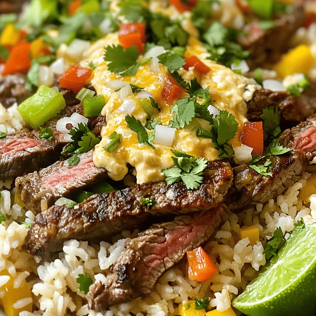 Savory Steak & Queso Rice Delightful Dinner Recipe
