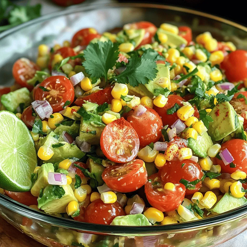 Tomato Avocado Corn Salad Fresh and Flavorful Delight