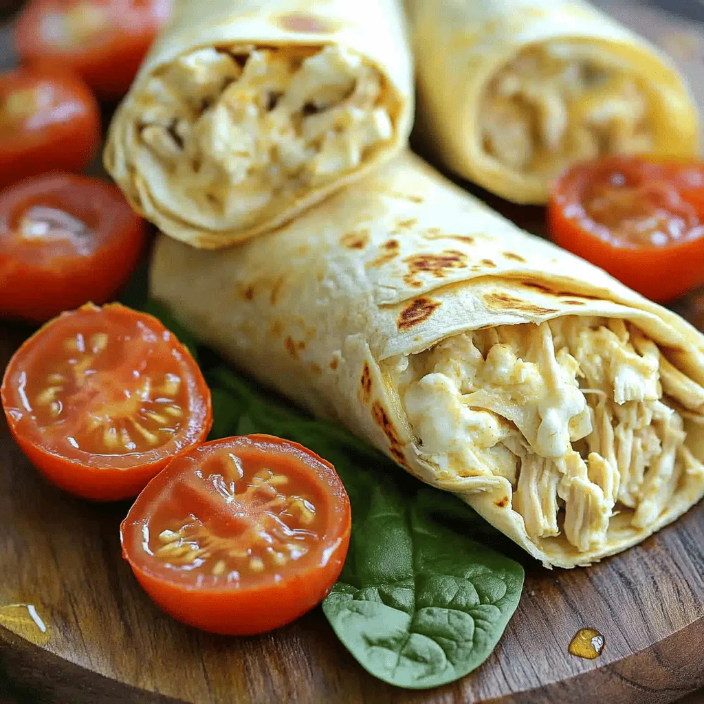 Cheesy Garlic Chicken Wraps Quick and Tasty Meal