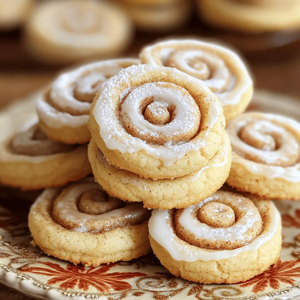 To make these soft cinnamon roll sugar cookies, gather the following items: - 2 ¾ cups all-purpose flour - 1 teaspoon baking powder - ½ teaspoon baking soda - ½ teaspoon salt - 1 cup unsalted butter, softened - 1 cup granulated sugar - 1 teaspoon vanilla extract - 1 egg - 1 tablespoon ground cinnamon - ¾ cup brown sugar, packed - 1 cup powdered sugar - 2 tablespoons milk (or more for desired consistency) These ingredients create a sweet, buttery cookie with a cinnamon swirl inside. You can add a few extras to customize your cookies: - Chopped nuts for crunch - Chocolate chips for a twist - A pinch of nutmeg for warmth These optional ingredients can enhance flavor and texture, making each cookie unique. Measuring your ingredients correctly is key. Here are some tips: - Use a dry measuring cup for flour and sugar. - Level off the top with a knife for accuracy. - For brown sugar, pack it tightly into the cup. - Always sift your flour if the recipe calls for it. Accurate measuring ensures your cookies come out soft and delicious. For the complete recipe, check out the Full Recipe link above. Start by gathering all your ingredients. You will need: - 2 ¾ cups all-purpose flour - 1 teaspoon baking powder - ½ teaspoon baking soda - ½ teaspoon salt - 1 cup unsalted butter, softened - 1 cup granulated sugar - 1 teaspoon vanilla extract - 1 egg - 1 tablespoon ground cinnamon - ¾ cup brown sugar, packed - 1 cup powdered sugar - 2 tablespoons milk (or more for desired consistency) This step is key. Having everything ready makes mixing easy and fun. Preheat your oven to 350°F (175°C). Line two baking sheets with parchment paper. In a bowl, whisk together the flour, baking powder, baking soda, and salt. Set this aside for now. In a large bowl, cream the softened butter and granulated sugar until it looks light and fluffy. This usually takes about 2-3 minutes. Mix in the vanilla extract and the egg until everything is well combined. Now, add the dry mixture to the wet mixture. Mix just until everything is combined. Next, in another bowl, combine the cinnamon and brown sugar. Take a tablespoon of dough and flatten it into a disc. Put a teaspoon of the cinnamon-brown sugar mixture in the center. Gather the edges toward the center to enclose the filling and roll it into a ball. Place these cookie balls on your baking sheets, leaving space in between. Using the bottom of a glass or your palm, gently flatten each cookie. Bake for 10-12 minutes, or until the edges turn lightly golden. After baking, let the cookies sit on the sheet for 5 minutes. This helps them set. Then, transfer them to a wire rack to cool completely. In a small bowl, mix the powdered sugar and milk together until smooth. Drizzle this icing over the cooled cookies for a sweet finish. For a special touch, stack the cookies on a decorative plate. Sprinkle some cinnamon on top or place them in a cute cookie jar. This makes them look even more inviting! Enjoy your cinnamon roll sugar cookies! To get soft cinnamon roll sugar cookies, focus on your butter. Use room temperature butter. It should be soft but not melted. When mixing, cream the butter and sugar well. This step adds air and helps cookies rise. Do not overmix your dough after adding the flour. Mix until just combined for a tender bite. For a flavor boost, try more spices. Adding a pinch of nutmeg or ginger works well. You can also use vanilla bean paste instead of extract. This change adds depth to your cookies. Don't skip the drizzle of icing. It adds sweetness and ties all the flavors together. One common mistake is not measuring flour correctly. Too much flour makes cookies dry. Use the spoon and level method to measure. Another issue is baking them too long. Keep an eye on the edges; they should be lightly golden. Lastly, don’t skip cooling time. Letting cookies cool enhances their texture and flavor. For more detailed steps, check the Full Recipe. {{image_2}} You can easily make gluten-free cinnamon roll sugar cookies. Use gluten-free flour instead of all-purpose flour. I suggest a blend that includes xanthan gum. This will help give the cookies a better texture. Follow the same recipe, and you will have soft, tasty cookies everyone can enjoy. Want to try something new? You can add different spices. Nutmeg or ginger pairs well with cinnamon. You could also mix in chocolate chips or nuts. These additions make each bite exciting. Experiment with flavors to find your favorite twist! While a simple icing is great, you can switch things up. Try cream cheese frosting for a richer taste. You can also use melted chocolate for a decadent touch. If you like fruit, a light glaze made from lemon juice and powdered sugar works well too. Choose what makes your cookies shine! For the Full Recipe, refer back to the earlier section. To keep your cinnamon roll sugar cookies fresh, store them in an airtight container. This helps seal in moisture and flavor. You can use a cookie jar or a plastic container. If you want to keep them extra soft, add a slice of bread in the container. The bread will keep the cookies moist. When stored properly, these cookies last about one week at room temperature. If you keep them in the fridge, they can last up to two weeks. Just make sure to seal them tightly to avoid drying out. You’ll want to enjoy them while they are soft and delightful! Freezing cookies is a great way to save some for later. To freeze, let the cookies cool completely first. Then, place them in a single layer on a baking sheet. Freeze for about an hour. After that, transfer them to a freezer bag or container. They can stay frozen for up to three months. When you are ready to eat, just thaw them at room temperature or warm them in the oven for a few minutes. You can find the full recipe for the cookies above. Yes, you can make these cookies ahead. Prepare the dough and chill it. Wrap the dough tightly in plastic wrap and place it in the fridge. You can store it for up to three days. When ready to bake, just roll the dough into balls and follow the baking steps from the Full Recipe. If you need a butter substitute, try using coconut oil or margarine. You can also use applesauce for a healthier option. This change will give the cookies a different taste and texture, but they will still be delicious. To prevent spreading, chill the cookie dough before baking. Chilling firms up the fat, which helps keep the cookies from spreading too much. Also, ensure you measure your flour correctly. Too little flour can cause spreading too. Yes, you can freeze the cookies! Once baked, let them cool completely. Then, place them in an airtight container or freeze them in a single layer. They last up to three months in the freezer. If your cookies turn out too dry, try adding a bit more milk to the icing. If the dough is too dry, add a touch of milk when mixing. This will help create a tender cookie. To boost flavor, add a bit of nutmeg or vanilla extract. You can also mix in nuts or chocolate chips for extra taste and texture. This change makes the cookies even more delightful! You can use whole wheat flour for a healthier option. This makes the cookies a bit denser. You can also try gluten-free flour blends. Just remember, results may vary with different flours. While a mixer makes it easier, you can mix by hand. Use a sturdy spoon or spatula to cream the butter and sugar. Just be prepared for a bit more effort. To get the right icing consistency, mix powdered sugar with milk slowly. Start with two tablespoons of milk and add more as needed. You want a smooth drizzle that isn’t too runny. Store cookies in an airtight container at room temperature. Place parchment paper between layers to keep them fresh. They will stay soft and delicious for several days. In this blog post, we explored the essential ingredients and methods for perfect cookies. We covered how to prepare, mix, and bake, ensuring you achieve the best texture and flavor. You learned common mistakes and creative variations to try. Plus, we discussed storage tips and answered frequently asked questions. Now you can bake with confidence. Enjoy your delicious cookies for any occasion!
