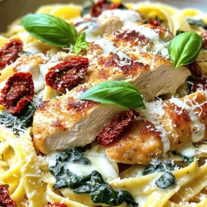 To make Marry Me Chicken Pasta, you need a few key ingredients. Each one adds to the dish's rich flavors and creamy texture. Here’s what you will need: - 2 boneless, skinless chicken breasts - 8 oz fettuccine or spaghetti - 1 cup heavy cream - 1 cup sun-dried tomatoes, chopped - 1 cup fresh spinach - 1/2 cup grated Parmesan cheese - 3 cloves garlic, minced - 2 tablespoons olive oil - 1 teaspoon Italian seasoning - Salt and pepper to taste - Fresh basil leaves for garnishing These ingredients come together to create a dish that is easy to make and full of flavor. Each ingredient plays a vital role. The chicken provides protein, while the cream creates a smooth sauce. Sun-dried tomatoes add a touch of sweetness, and spinach brings freshness. Make sure to use fresh ingredients whenever possible. Fresh spinach will wilt beautifully in the sauce, and fresh basil adds a pop of color and taste when serving. This recipe is not just about the taste; it’s also about how it looks on the plate. For the full recipe, check out the instructions to guide you through the cooking process. Enjoy the journey of creating this delicious meal! To start, boil a large pot of salted water. This helps the pasta absorb flavor. Add your fettuccine or spaghetti. Cook it according to the package instructions until it’s al dente. Al dente means the pasta is firm. This gives it a nice bite. Once cooked, drain the pasta but save a little cooking water. It can help later. Next, we need to prepare the chicken. Season both chicken breasts with salt, pepper, and Italian seasoning. Heat olive oil in a large skillet over medium heat. Add the chicken breasts to the skillet. Cook them for about 5-6 minutes on each side. They should be golden brown and cooked through. After cooking, remove the chicken and let it rest. Resting helps keep the chicken juicy. Now, let’s make the cream sauce. In the same skillet, add minced garlic. Sauté it for about 30 seconds until it smells great. Then, pour in the heavy cream and bring it to a simmer. Add the chopped sun-dried tomatoes and let it simmer for about 3-5 minutes. This blends the flavors nicely. Next, add fresh spinach to the cream sauce. Cook it until it wilts down. Stir in the grated Parmesan cheese. This makes the sauce rich and creamy. If the sauce is too thick, add a splash of the reserved pasta water. This makes it nice and smooth. Slice the cooked chicken into strips. Return it to the skillet with the sauce. Then, add the cooked pasta. Gently toss everything together. Make sure the pasta is well-coated in the creamy sauce. Taste and adjust seasoning with salt and pepper if needed. Time to plate the dish! Make sure each plate has a good mix of chicken and sauce. Garnish with fresh basil leaves for a pop of color and flavor. This makes your Marry Me Chicken Pasta look and taste amazing. Enjoy your meal! For more details, you can check the Full Recipe. To get a smooth sauce, always save some pasta water. This starchy water helps thicken the sauce and adds flavor. If you find the sauce too thick, just add a bit of the reserved water. It works wonders! If you want to skip heavy cream, try using Greek yogurt. This gives a creamy texture with fewer calories. Another option is coconut milk. It adds an interesting twist and keeps the dish rich and tasty. To boost the flavor, add fresh herbs like thyme or oregano. These herbs add depth and aroma. You can also try a pinch of red pepper flakes for a little heat. Different cheeses can change the whole dish. Try using goat cheese for a tangy taste. Feta cheese also works well and adds a nice crumbly texture. Cooking chicken in a skillet gives it a nice, crispy edge. This method allows the chicken to brown well, enhancing the flavor. If you prefer a hands-off approach, try baking the chicken in the oven. Just be sure to check the temperature. To ensure even cooking, pound the chicken breasts to make them uniform in thickness. This helps them cook evenly and stay juicy. Always let the chicken rest before slicing. This keeps the juices inside and the meat tender. {{image_2}} If you want a meat-free twist, try using mushrooms or tofu instead of chicken. Mushrooms add a great earthy flavor and a nice texture. Tofu absorbs the creamy sauce well, making it a fantastic choice. Simply cube the tofu and sauté it until golden. Use your favorite mushrooms, like cremini or portobello. They’ll bring richness to the dish. You can switch up the pasta for a new taste. Penne or rigatoni work nicely in this recipe. They hold onto the sauce, giving you a delicious bite every time. Just cook them according to the package instructions. The shapes also add a fun visual element to your meal. Want to make it heartier? Consider adding shrimp or sausage. Shrimp cooks quickly and pairs well with the creamy sauce. Just sauté them for a few minutes until they're pink. If you prefer sausage, slice it and cook it until browned. This adds a burst of flavor to the dish that everyone will love. For the full recipe, check out the detailed steps above! To keep your Marry Me Chicken Pasta fresh, store any leftovers in the fridge. Place the pasta in an airtight container. This helps keep it moist and tasty. Use containers that seal well, like glass or BPA-free plastic. You can store the pasta for up to three days. When it’s time to eat your leftovers, reheat gently. The best way is to use the stove. Add a splash of water or cream to prevent drying out. Heat on low, stirring often until warm. You can also use the microwave. Just cover the dish and heat in short bursts. Stir in between to warm evenly. Yes, you can freeze Marry Me Chicken Pasta! To do this, let it cool completely. Then, place it in a freezer-safe container. Make sure it is airtight to avoid freezer burn. It can last up to three months in the freezer. When you’re ready to eat it again, defrost in the fridge overnight. Reheat on the stove as mentioned before. This keeps the flavors rich and the texture nice. Enjoy your meal again! Marry Me Chicken Pasta is a rich and creamy dish. It features chicken, pasta, and sun-dried tomatoes. The heavy cream makes it smooth and dreamy. This dish is perfect for a romantic dinner. It’s so good that it might just lead to a proposal! Yes, you can prepare parts of this dish ahead of time. Cook the pasta and store it in the fridge. You can also cook the chicken and cream sauce in advance. When you’re ready to eat, just combine everything. Reheat gently on the stove. This way, you save time and still enjoy a great meal. If you don’t have sun-dried tomatoes, try using roasted red peppers. They add a nice, sweet flavor. You can also use fresh tomatoes, but they will be juicier. Another option is to use olives for a salty kick. Each choice gives a different taste but works well in the dish. This recipe is not spicy at all. The Italian seasoning adds flavor without heat. If you want some spice, add red pepper flakes. Start with a little and taste it. You can always add more if you like it hotter! Several side dishes go great with Marry Me Chicken Pasta. A simple green salad with vinaigrette is refreshing. Garlic bread is perfect for soaking up the sauce. Steamed vegetables like broccoli or asparagus also work well. Each option complements the rich flavors of the pasta. You now know how to make Marry Me Chicken Pasta. We covered the ingredients you need, from chicken to sun-dried tomatoes. I shared step-by-step instructions on cooking techniques, making a creamy sauce, and perfecting flavors. You also learned about variations and tips to make this dish your own. Cook this meal for loved ones or enjoy it yourself. It’s sure to impress! Happy cooking!