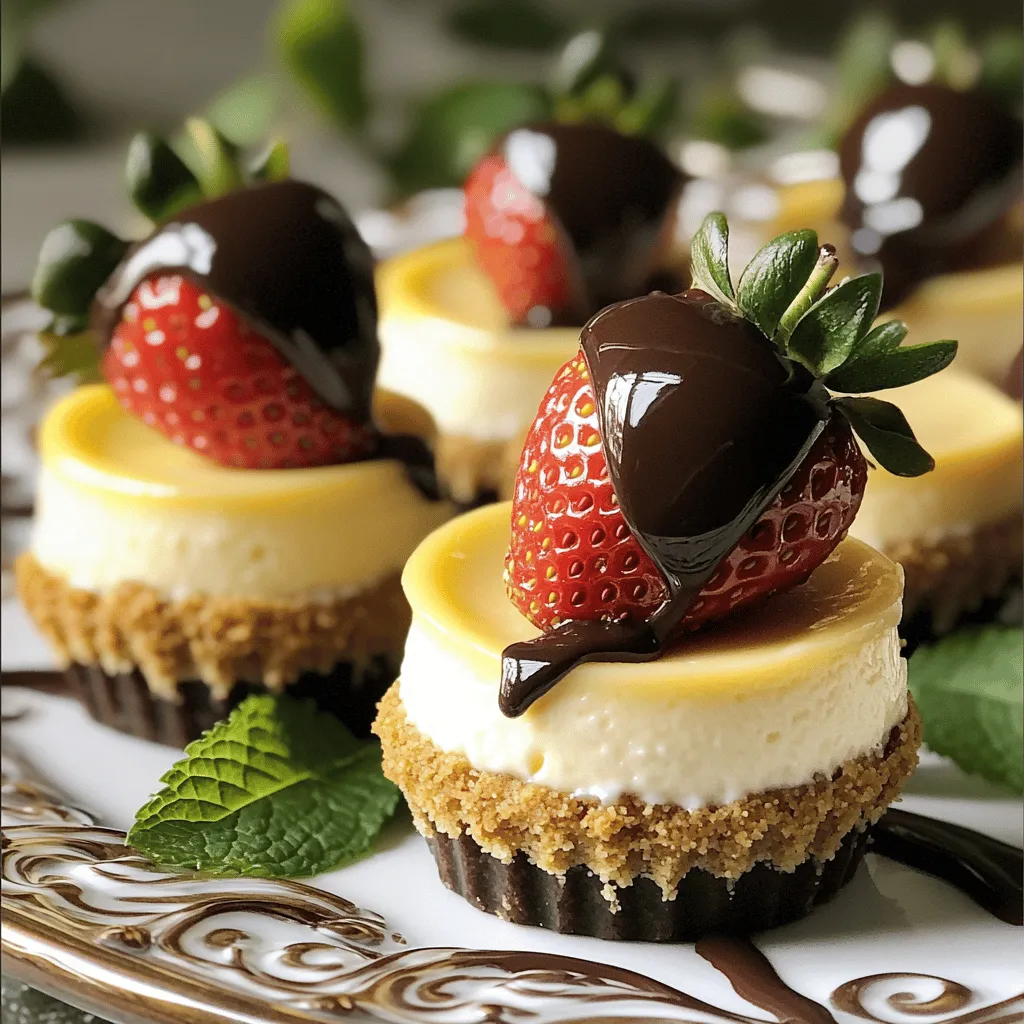 Mini Cheesecakes Topped with Chocolate-Covered Delight