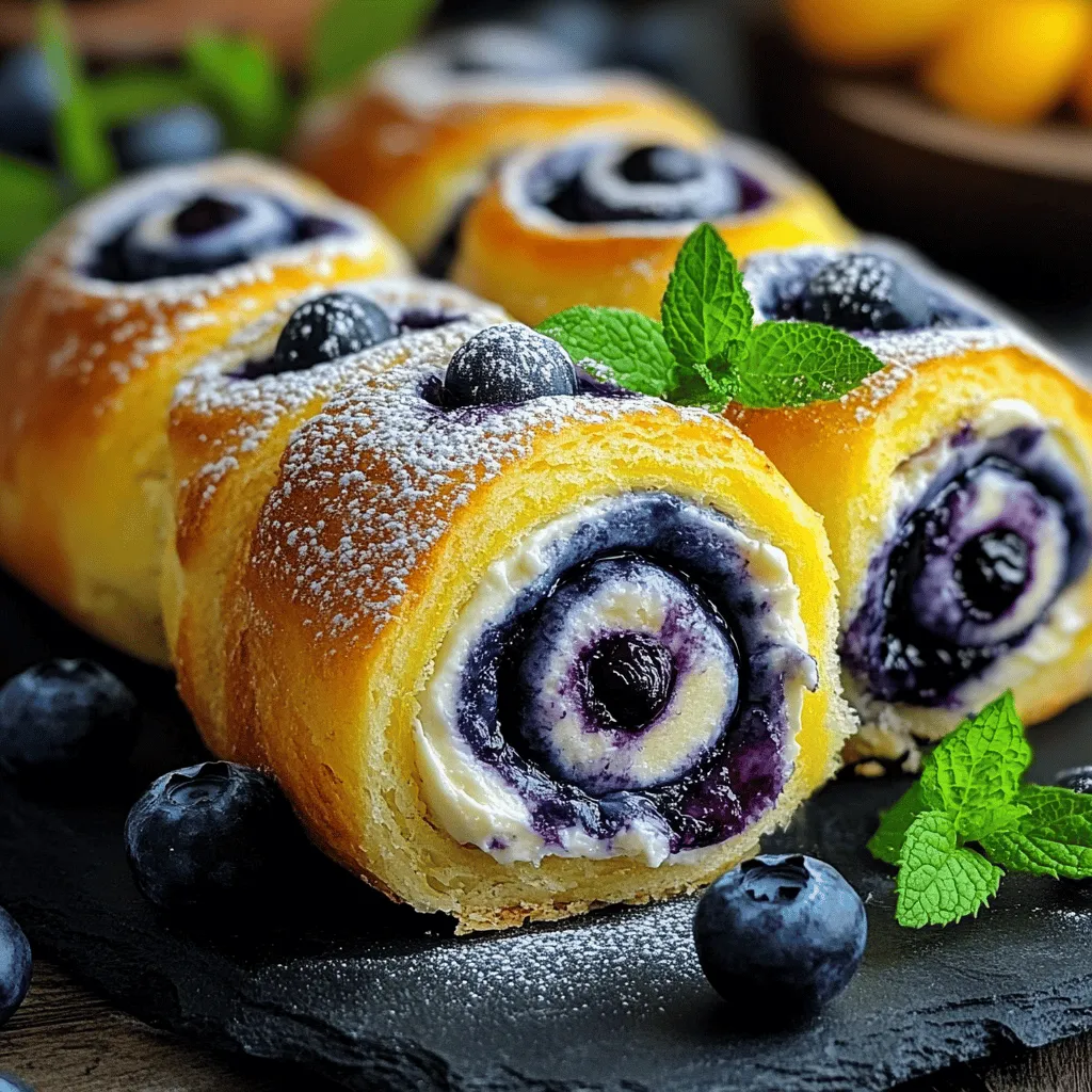 Blueberry Cheesecake Swirl Rolls Irresistible Treat