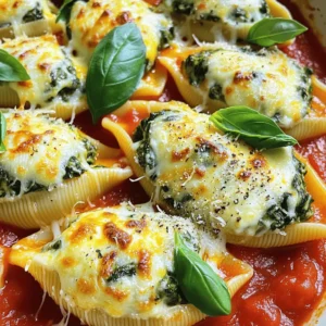 To make easy stuffed shells, gather these main ingredients: - 20 jumbo pasta shells - 2 cups ricotta cheese - 1 cup fresh spinach, chopped - 1 cup mozzarella cheese, shredded - 1/2 cup Parmesan cheese, grated - 1 egg, lightly beaten - 1 teaspoon garlic powder - 1 teaspoon Italian seasoning - Salt and pepper to taste - 2 cups marinara sauce - Fresh basil leaves for garnish These ingredients create a rich and creamy filling. You’ll love how they blend together. If you want to mix it up, consider these optional ingredients: - Cooked ground beef or turkey - Sautéed mushrooms - Artichoke hearts - Different cheeses like feta or goat cheese - A pinch of red pepper flakes for a kick These options let you customize your stuffed shells. Feel free to get creative and use what you have. For this recipe, you will need: - A large pot for boiling pasta - A mixing bowl for the filling - A 9x13 inch baking dish - A spoon for stuffing the shells - Aluminum foil to cover the dish Having the right tools makes cooking easier and more fun. Get your kitchen ready for this delicious meal! To start, I boil water in a large pot. Add salt to the water for flavor. Once boiling, I add 20 jumbo pasta shells. I cook them until they are al dente, which means firm to the bite. This usually takes about 8-10 minutes. After cooking, I drain the shells and set them aside to cool. This step is key so they don't break when I stuff them later. In a large bowl, I mix together the filling. I add 2 cups of ricotta cheese. Then, I fold in 1 cup of chopped fresh spinach. This adds a healthy green touch. Next, I add 1/2 cup of shredded mozzarella cheese and 1/4 cup of grated Parmesan cheese. For flavor, I mix in 1 teaspoon of garlic powder and 1 teaspoon of Italian seasoning. I also add one lightly beaten egg, salt, and pepper. I stir everything until it’s well-blended. This creamy filling is what makes the stuffed shells so tasty. Now, I pour 1 cup of marinara sauce into a 9x13 inch baking dish. I spread it evenly across the bottom. Next, I take each cooled pasta shell and stuff it with the cheese and spinach mixture. I place the stuffed shells seam-side up in the dish. Once all the shells are in the dish, I pour the remaining marinara sauce on top. I sprinkle the rest of the mozzarella and Parmesan cheeses over the sauce. To bake, I cover the dish with aluminum foil and put it in the oven at 375°F (190°C) for 25 minutes. After that, I remove the foil and bake for another 10-15 minutes. The cheese should be bubbly and slightly golden when done. I let the shells cool for a few minutes, then garnish with fresh basil leaves. This dish looks as good as it tastes! For the full recipe, refer to the section above. When picking jumbo shells, look for even sizes. This helps with even cooking. Choose a brand that feels sturdy. Avoid thin shells as they can break. Check the package for freshness dates. Fresh pasta shells taste better and cook well. One common mistake is overcooking the shells. Cook them just until al dente. This keeps them firm for stuffing. Another mistake is overfilling the shells. A generous spoonful is enough. Stuff them too much, and they may burst. Lastly, don’t forget to cover the dish. This keeps the cheese from burning. Adding herbs can really boost flavor. Fresh basil, parsley, or oregano work well. Mix these into your cheese filling. You can also use garlic powder for a nice kick. Italian seasoning adds depth, too. Experiment with spices to find your favorite mix. A little can go a long way in making these shells shine. For the full recipe, check out the details above. {{image_2}} For meat lovers, stuffed shells can be a real treat. You can use ground beef, turkey, or sausage. Brown the meat in a pan, then mix it with ricotta. Add some Italian herbs for extra flavor. You can also add diced tomatoes for moisture. This mix fills the shells well and makes a hearty meal. If you want a lighter option, think about using veggies. You can stuff shells with mushrooms, zucchini, or bell peppers. Sauté the veggies first to bring out their flavors. Mix them with ricotta, herbs, and a bit of mozzarella. This gives a fresh taste and keeps it healthy. You can even toss in some artichokes for a unique twist. For those on special diets, there are great choices. Use gluten-free pasta shells made from rice or corn. For a dairy-free filling, try cashew cheese or tofu. Blend the tofu with herbs and spices to mimic the creamy texture of ricotta. This way, everyone can enjoy stuffed shells without missing out. These variations make this dish fun and flexible. You can find the Full Recipe to explore more ideas! After enjoying your stuffed shells, let them cool. Place any leftovers in an airtight container. Make sure they are sealed well. Store them in the fridge for up to three days. If you want to keep them longer, freezing is a great option. To freeze your stuffed shells, first, let them cool completely. Use a freezer-safe dish and layer the shells. You can also wrap them tightly in plastic wrap. This will help prevent freezer burn. When ready to eat, you can bake them straight from frozen. Just add extra baking time. When reheating, preheat your oven to 350°F (175°C). Place the shells in a baking dish. Add a splash of marinara sauce to keep them moist. Cover the dish with foil to keep the heat in. Bake for about 20 minutes or until heated through. Enjoy your delicious meal again! Yes, you can make stuffed shells ahead. Prepare them up to the baking step. Cover the dish and store it in the fridge for up to 24 hours. When you’re ready, bake them straight from the fridge. Just add a few extra minutes to the baking time. If you want a ricotta substitute, try cottage cheese. You can also use cream cheese or a vegan option like tofu. Blend the tofu to get a smooth texture. Each option gives a different taste but still works well. Stuffed shells last about 3 to 5 days in the fridge. Make sure to store them in an airtight container. This keeps them fresh and tasty for later meals. Just reheat them well before eating. Yes, you can freeze stuffed shells. Prepare them fully, then let them cool. Place them in a freezer-safe dish. Cover tightly with plastic wrap and foil. They can last up to 3 months in the freezer. To reheat, first let them thaw in the fridge overnight. Preheat your oven to 375°F (190°C). Place the shells in a baking dish and cover with foil. Bake for about 25 minutes. Check for warmth before serving. Sure! You can mix in different cheeses like feta or goat cheese. These add unique flavors. You can also try adding more mozzarella for extra gooeyness. You can add cooked ground meat, like beef or turkey, for a heartier dish. Chopped vegetables like mushrooms or zucchini also work great. Feel free to get creative with flavors and textures! Stuffed shells pair well with a simple salad and garlic bread. You can also serve them with a side of veggies. A light, fresh dish balances the richness of the shells. Absolutely! You can add red pepper flakes to the cheese mixture. Using spicy marinara sauce is another great option. Adjust the spice to your liking for a kick! Yes, fresh spinach works great! Just chop it finely and cook it a bit before mixing. This helps reduce moisture and adds vibrant flavor to the dish. For the complete recipe, check the Full Recipe section above. You learned about making delicious stuffed shells. We covered the key ingredients, tools, and step-by-step instructions. We also discussed tips to choose shells and enhance flavors. Variations let you explore meat, veggie, and gluten-free options. Remember to store leftovers properly for later enjoyment. With these ideas and methods, you can create your own tasty dish. Now, it’s time to gather your ingredients and start cooking. Enjoy your culinary journey with stuffed shells!