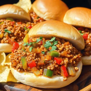 To make Cajun Chicken Sloppy Joes, you need these main ingredients: - 1 lb ground chicken - 1 tablespoon Cajun seasoning - 1 tablespoon olive oil - 1 small onion, finely chopped - 1 bell pepper (red or green), finely chopped - 2 cloves garlic, minced - 1 cup canned diced tomatoes (with juice) - 2 tablespoons tomato paste - 1 tablespoon brown sugar - 1 tablespoon Worcestershire sauce - Salt and pepper to taste - 4 hamburger buns - Fresh parsley, chopped (for garnish) These ingredients create a flavorful base for your dish. The ground chicken cooks up juicy and tender. The Cajun seasoning adds that signature spicy kick. You can enhance your Cajun Chicken Sloppy Joes with these optional ingredients: - 1 teaspoon hot sauce - 1 tablespoon apple cider vinegar - 1 cup shredded cheese (like cheddar or pepper jack) Adding hot sauce gives extra heat. The vinegar adds a nice tang. Cheese melts beautifully on top, making each bite rich and creamy. Fresh herbs and toppings elevate the dish's flavor. Consider these options: - Chopped green onions - Sliced pickles - Sliced jalapeños - Fresh cilantro Green onions bring a mild onion taste. Pickles add crunch and acidity. Jalapeños give a spicy twist. Cilantro adds a fresh, herbal note. These toppings offer variety and allow you to customize each sandwich. For the full recipe, check out the details. 1. Heat the olive oil in a large skillet over medium heat. This takes about 1-2 minutes. 2. Add the chopped onion and bell pepper. Sauté for about 5 minutes. You want them soft. 3. Stir in the minced garlic. Cook for 1 more minute. This will add a nice smell. 4. Add the ground chicken to the skillet. Sprinkle with Cajun seasoning. Cook until the chicken is brown. This takes about 7-10 minutes. Break it up with a wooden spoon. 5. Pour in the diced tomatoes (with juice), tomato paste, brown sugar, and Worcestershire sauce. Stir well to combine. 6. Reduce the heat and let it simmer for about 10-15 minutes. Stir occasionally. It should thicken. Season with salt and pepper to your taste. 7. Toast the hamburger buns in a toaster or skillet until golden brown. This adds a nice crunch. 8. Spoon the chicken mixture onto the bottom half of each bun. Be generous! 9. Top with the other half of the bun and add chopped parsley for garnish. Visuals can help you see how each stage looks. For example, the chicken should look golden brown before you add the tomatoes. You can check online for images that show the steps. - Heating oil: 1-2 minutes - Sautéing onion and pepper: 5 minutes - Cooking garlic: 1 minute - Cooking chicken: 7-10 minutes - Simmering sauce: 10-15 minutes - Toasting buns: 2-3 minutes Keep an eye on the clock, and you’ll make a tasty meal in about 30 minutes! To get the best Cajun flavor, use quality Cajun seasoning. Fresh spices make a big difference. You can even make your own mix. Combine paprika, garlic powder, onion powder, oregano, thyme, and cayenne pepper. Adjust the spices to fit your taste. Adding a splash of hot sauce also kicks it up a notch. Always taste as you cook. This helps you find the right balance. One common mistake is overcooking the chicken. Ground chicken cooks fast, so watch it closely. It's done when no pink shows. Another mistake is not seasoning early. Adding Cajun seasoning too late can dull the flavor. Don’t skip the brown sugar! It adds a nice sweetness to balance the heat. Lastly, avoid soggy buns by toasting them lightly. This step keeps your sandwich crisp. Cooking ground chicken can be simple if you follow a few rules. Start with a hot skillet. This helps the chicken brown nicely. Use a wooden spoon to break up the meat as it cooks. This ensures even cooking. Make sure to drain any excess fat before adding other ingredients. This keeps your dish from becoming greasy. Stir often to prevent sticking and burning. Keeping an eye on your chicken will help you serve a tasty, juicy meal. For the full recipe, check out the full recipe section. {{image_2}} You can easily make Cajun Chicken Sloppy Joes vegetarian or vegan. Use lentils or black beans as a base. These options provide great texture and flavor. You can also use a plant-based chicken substitute. Just follow the same cooking steps. Be sure to adjust the seasoning to your taste. This way, everyone can enjoy this dish. If you want to try different proteins, turkey or beef works well too. Ground turkey gives a lighter taste but still holds the Cajun spice. Beef adds a rich flavor that pairs well with the spices. You can even blend meats for a unique taste. Just remember to cook each type thoroughly. This keeps the flavor and texture perfect. To serve your Cajun Chicken Sloppy Joes, think about fun sides. Potato chips are a great crunchy option. You can also serve them with a green salad for a fresh touch. For garnishes, sprinkle chopped parsley on top. It adds color and a fresh taste. You can also wrap napkins around the sandwiches for a casual vibe. Enjoy your meal! After your meal, let the Cajun Chicken Sloppy Joes cool down. Place the leftovers in an airtight container. You can store them in the fridge for up to three days. Make sure to separate the meat mixture from the buns. This keeps the bread from getting soggy. When you’re ready to enjoy your leftovers, reheat the chicken mixture. Use a skillet on medium heat for best results. Stir occasionally until heated through, about 5 to 7 minutes. If you prefer, you can microwave it for 1 to 2 minutes. Just make sure to cover it to keep moisture in. Want to save some for later? You can freeze the chicken mixture. Place it in a freezer-safe container. It can last up to three months in the freezer. When you want to eat it, thaw it in the fridge overnight. Reheat it as mentioned above. This makes for a quick and tasty meal anytime! For the full recipe, check out the detailed cooking instructions. You can use ground turkey or beef. Both options work well. They will change the taste a bit. Ground turkey is leaner. Ground beef adds more fat and flavor. You can also try plant-based ground meat for a vegan choice. Cajun Chicken Sloppy Joes have a nice kick. The spice level depends on the Cajun seasoning you use. If you like it milder, use less seasoning. You can also add a dash of sugar to balance the heat. For extra spice, add some hot sauce or cayenne pepper. Yes, you can make this dish ahead of time. Cook the chicken mixture and store it in the fridge. It will stay fresh for about three days. When you’re ready to eat, just reheat it. Serve it on toasted buns for a quick meal. For the full recipe and detailed instructions, check the link to the Cajun Chicken Sloppy Joes. It has everything you need to make this tasty dish from start to finish. Cajun Chicken Sloppy Joes are fun and easy to make. We covered all ingredients, cooking steps, and tips to boost flavor. Remember to avoid common mistakes for the best results. Explore variations that fit your taste. Proper storage ensures your leftovers stay fresh. Now, it's time to get cooking and enjoy delicious, spicy meals that bring excitement to your table. Enjoy your Cajun cooking adventure!