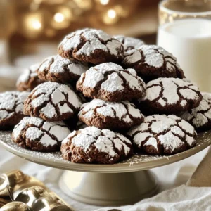 To make Brownie Crinkle Cookies, you need simple and tasty ingredients. Each one plays a key role in creating that rich, chocolatey flavor. Here’s what you’ll need: - 1 cup semi-sweet chocolate chips - 1/2 cup unsalted butter - 3/4 cup granulated sugar - 1/4 cup packed brown sugar - 2 large eggs - 1 teaspoon vanilla extract - 1 cup all-purpose flour - 1/2 teaspoon baking powder - 1/4 teaspoon salt - 1/2 cup powdered sugar (for rolling) You can find all these items at your local grocery store. Using high-quality chocolate chips makes a big difference. They add depth to the flavor. Unsalted butter allows you to control the saltiness in the cookie. Make sure your eggs are at room temperature. This helps them mix in better. Also, sift your flour, baking powder, and salt together. This will ensure even mixing and a light texture. If you want to dive deeper into the recipe, check out the Full Recipe for detailed steps. Happy baking! First, you need to preheat your oven to 350°F (175°C). This step is key for even baking. Next, grab a baking sheet and line it with parchment paper. This helps the cookies not stick and makes cleaning easy. Now, let’s melt the chocolate and butter. Take a microwave-safe bowl and add 1 cup of semi-sweet chocolate chips and 1/2 cup of unsalted butter. Microwave them in 20-second intervals. Stir in between until the mix is smooth and fully melted. This rich blend gives the cookies their deep flavor. In a mixing bowl, whisk together 3/4 cup of granulated sugar, 1/4 cup of brown sugar, 2 large eggs, and 1 teaspoon of vanilla extract. You want this mixture to be smooth and a bit frothy. It adds sweetness and lightness to the cookies. Then, pour the melted chocolate mix into your sugar mix. Stir until it combines well. In a different bowl, whisk together 1 cup of all-purpose flour, 1/2 teaspoon of baking powder, and 1/4 teaspoon of salt. Gradually add this dry mix to the wet mix, stirring just until combined. Don’t overmix; we want soft, fudgy cookies. After mixing, chill the dough in the fridge for about 30 minutes. This makes the dough easier to handle and helps with the crinkle effect. After chilling, it’s time to shape the cookies. Use a tablespoon to scoop the dough and roll it into balls. Then, roll each ball in 1/2 cup of powdered sugar until it’s fully coated. This gives them their unique look. Place the dough balls on the prepared baking sheet, spacing them about 2 inches apart. Bake these cookies for 10 to 12 minutes. You want the edges to be set, and the tops should look crinkled. Once baked, take them out and let the cookies cool on the baking sheet for 5 minutes. After that, transfer them to a wire rack to cool completely. Now you have delicious Brownie Crinkle Cookies! For the full recipe, check out the earlier section. To get that lovely crinkle on your cookies, chilling the dough is key. When you chill the dough, it firms up and helps control spread while baking. This means your cookies will maintain their shape and rise beautifully. Aim to chill your dough for at least 30 minutes. Now, let's talk about baking time and temperature. Preheat your oven to 350°F (175°C). Bake your cookies for 10-12 minutes. Keep an eye on them! You want the edges set but the tops to look slightly soft. This will help you achieve that perfect chewy center. You can easily enhance the flavor of your Brownie Crinkle Cookies. One way is to substitute ingredients. For a richer taste, try using dark chocolate chips instead of semi-sweet. Dark chocolate has a more intense flavor that adds depth. You can also mix in different types of chocolate. For example, white chocolate chips or even mint chocolate chips can create a fun twist. Each type of chocolate brings its own unique flavor to the cookie, making them even more irresistible. {{image_2}} To make Brownie Crinkle Cookies even more fun, you can play with flavors. - Adding nuts or chocolate chunks: You can mix in nuts like walnuts or pecans. These add a nice crunch. You might also try chocolate chunks for extra chocolate goodness. Just fold them into the batter before chilling. - Incorporating spices or extracts: Want to spice things up? Add a pinch of cinnamon or a dash of espresso powder. These flavors enhance the chocolate. You can also try almond or peppermint extract for a twist. Just a little goes a long way! You can adjust this recipe to fit different diets. - Gluten-free adaptations: If you need a gluten-free option, swap the all-purpose flour for a gluten-free blend. Many blends work well. Just make sure your other ingredients are also gluten-free. - Vegan alternatives: To make these cookies vegan, replace the eggs. You can use flaxseed meal mixed with water or applesauce. Use vegan butter in place of regular butter. This way, you still get that rich taste without any animal products. Feel free to experiment with these variations. Each change brings a new twist to your Brownie Crinkle Cookies. For a full recipe, check out the details above! To keep your brownie crinkle cookies fresh, use an airtight container. This will help lock in moisture and flavor. You can separate layers with parchment paper to avoid sticking. Store the cookies at room temperature, away from heat and light. This keeps them soft and chewy. If you live in a humid area, consider chilling them in the fridge. Brownie crinkle cookies last about 5 to 7 days at room temperature. If you want them to last longer, freezing is a great option. Place the cookies in a freezer-safe bag or container. They can stay fresh for up to three months in the freezer. When you’re ready to enjoy them, just thaw and savor! What contributes to the crinkle effect? The crinkle effect comes from two main factors. First, the dough must be chilled before baking. This helps create those lovely cracks. Second, rolling the dough in powdered sugar adds a layer that helps the cookies rise. As they bake, the sugar crust forms, leaving cracks on top. This process gives the cookies their signature look. Can these cookies be made in advance? Yes, you can make these cookies in advance! You can prepare the dough and chill it in the fridge for up to three days. For longer storage, roll the dough into balls, then freeze them. When you are ready to bake, just pull them out and bake them straight from the freezer. This way, you can enjoy warm cookies anytime. Best pairings for Brownie Crinkle Cookies Brownie Crinkle Cookies pair well with many treats. A tall glass of cold milk is a classic choice. You can also serve them with coffee or hot chocolate for a cozy treat. For a fun twist, try serving them with a scoop of vanilla ice cream. The warm cookies and cold ice cream make a delightful dessert. How to serve for parties or gatherings When serving at parties, stack the cookies on a tiered platter for a beautiful display. Dust them lightly with more powdered sugar for a special touch. You can also offer a variety of dips, like chocolate or caramel sauce, for guests to enjoy. This makes your cookie table fun and interactive. In this blog post, we explored the sweet world of Brownie Crinkle Cookies. We discussed the key ingredients needed and the step-by-step method for making them. You learned tips for achieving the perfect crinkle and ways to customize flavors. I also shared storage tips to keep your cookies fresh. Whether you prefer nutty bites or gluten-free options, there’s a recipe for you. Enjoy baking and sharing these delicious treats with others!