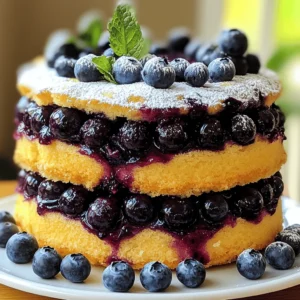 - Fresh Blueberries - Granulated Sugar - Unsalted Butter - All-Purpose Flour - Other Essential Ingredients To make Violet's Blueberry Pie Cake, you need some key ingredients. Each one plays a part in creating a delicious dessert. First, fresh blueberries are vital. They bring natural sweetness and a burst of flavor. Use ripe, plump blueberries for the best results. Next, granulated sugar sweetens the cake. It also helps create that lovely golden crust. Unsalted butter adds richness and moisture. Make sure it's softened for easy mixing. You will also need all-purpose flour. It provides structure and helps the cake rise. Lastly, there are other essential ingredients. These include lemon juice, baking powder, salt, eggs, vanilla extract, whole milk, ground cinnamon, and blueberry jam. Each one adds to the cake’s taste and texture. For the full recipe, check out the detailed instructions. - Prepping the Oven and Pans: Start by preheating your oven to 350°F (175°C). Grease two 9-inch round cake pans. Line the bottoms with parchment paper to help with easy removal later. - Marinating Blueberries: In a medium bowl, toss 2 cups of fresh blueberries with 2 tablespoons of granulated sugar and 1 tablespoon of lemon juice. Let them sit for about 10 minutes. This step brings out the sweetness and flavor of the blueberries. - Mixing Dry Ingredients: In a large mixing bowl, whisk together 2 cups of all-purpose flour, 1 tablespoon of baking powder, ½ teaspoon of salt, and ½ teaspoon of ground cinnamon. This mix gives the cake its structure and flavor. - Creaming Butter and Sugar: In another bowl, cream ½ cup of softened unsalted butter with 1 cup of granulated sugar until the mixture is light and fluffy. This step adds air to the batter, making the cake soft. - Combining Wet and Dry Ingredients: Add 3 large eggs one at a time to the butter mixture. Mix well after each addition. Then, stir in 1 teaspoon of vanilla extract. Gradually add the flour mixture, alternating with 1 cup of whole milk. Stir until just combined. Be careful not to overmix, or the cake may be tough. Gently fold in the marinated blueberries into the batter. - Pouring Batter into Pans: Divide the batter evenly between the two prepared cake pans. This helps both layers bake evenly. - Baking Time and Temperature: Bake the cakes for 25 to 30 minutes. Check if they are done by inserting a toothpick in the center. If it comes out clean, they are ready. - Cooling Process: Remove the cakes from the oven. Let them cool in the pans for about 10 minutes. Then transfer them to wire racks to cool completely. - Layering the Blueberry Jam: Once the cakes are cool, place one layer on a serving platter. Spread 1 cup of blueberry jam evenly on top. - Dusting with Powdered Sugar: Place the second cake layer on top. Gently press down to secure it. Dust the top with powdered sugar for a beautiful finish. - Garnishing Suggestions: You can add fresh blueberries and mint leaves for extra color and flavor. This adds a special touch to your cake. For the full recipe, check the earlier section. Avoiding Overmixing Overmixing can lead to a tough cake. I mix until just combined. This keeps the cake light and fluffy. Stir gently when adding blueberries to avoid breaking them. Use a spatula for a soft touch. Storing Leftover Batter If you have leftover batter, don’t worry! Store it in an airtight container. Keep it in the fridge for up to two days. Just remember to stir it gently before using. This helps keep the batter fresh and ready for a quick bake. Adding Spices Want to add a twist? Consider adding a pinch of nutmeg or cloves. These spices can bring warmth and depth to your cake. Experiment with flavors to find your favorite mix. Adjusting Sweetness You can tweak the sugar to suit your taste. If you prefer a less sweet cake, cut back on the sugar by ¼ cup. You can also add a bit more lemon juice for a tangy balance. This will brighten the cake's flavor and make it even more delightful. For the full recipe, check out the complete instructions and details on how to create this scrumptious cake! {{image_2}} Gluten-Free Options You can make this cake gluten-free by using a gluten-free flour blend. Look for blends that include xanthan gum for the right texture. Substitute the all-purpose flour with an equal amount of this blend. This will keep your cake light and fluffy. Dairy-Free Alternatives To make this cake dairy-free, replace the butter with a plant-based option, like coconut oil or vegan butter. Use almond or oat milk instead of whole milk. These swaps will keep the cake delicious without dairy. Adding Nuts Nuts add crunch and flavor to the cake. Try adding chopped walnuts or pecans to the batter. About half a cup should do the trick. Just fold them in gently when mixing in the blueberries. Other Fruit Options While blueberries shine in this recipe, other fruits work well too. You can mix in raspberries or sliced strawberries for a fun twist. Just keep the amount similar, about two cups total, to maintain the cake's balance. - Short-term Storage: After your cake cools, cover it with plastic wrap or place it in an airtight container. Keep it at room temperature. It stays fresh for about three days. If you want to keep it longer, put it in the fridge for up to a week. - Long-term Freezing Tips: For longer storage, freeze your cake. Wrap it tightly in plastic wrap, then in aluminum foil. This method helps prevent freezer burn. It can last up to three months. When ready to eat, let it thaw in the fridge overnight before serving. - Maintaining Moisture: To keep your cake moist, use a damp paper towel when reheating. Place it over the cake while warming. This helps trap steam and keep it soft. - Microwave vs. Oven Heating: You can reheat in the microwave or the oven. For the microwave, heat a slice for about 15-20 seconds. For the oven, preheat to 350°F (175°C) and warm for 10-15 minutes. The oven method keeps the cake texture better. Always check to avoid overheating! - How do I know when the cake is done? You can check if the cake is done by inserting a toothpick in the center. If it comes out clean, the cake is ready. The top should also be golden brown and spring back when touched lightly. - Can I make this cake in advance? Yes! You can bake the cake a day ahead. Just let it cool completely. Wrap it well in plastic wrap and keep it in the fridge. This keeps it fresh and moist until you are ready to serve. - What are the best toppings for Violet’s Blueberry Pie Cake? I love using whipped cream or a scoop of vanilla ice cream on top. You can also add fresh blueberries and mint leaves for a nice touch. A dusting of powdered sugar adds a simple yet elegant finish. - How can I prevent the blueberries from sinking? To stop the blueberries from sinking, toss them in a bit of flour before adding them to the batter. This helps them stay suspended. Mixing them in gently also helps keep them from sinking during baking. For more details, refer to the Full Recipe. This blog post covered how to make a delicious Blueberry Pie Cake. We explored fresh ingredients, step-by-step instructions, and helpful tips. You now know perfect baking techniques and flavor variations. Storing and reheating methods ensure your cake stays fresh and tasty. Remember, small changes in the recipe can create new flavors. Use this knowledge to bake with confidence. Enjoy your time in the kitchen and share this treat with others!