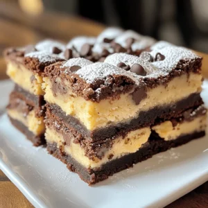 - 1/2 cup (1 stick) unsalted butter - 1 cup granulated sugar - 2 large eggs - 1 teaspoon vanilla extract - 1/3 cup unsweetened cocoa powder - 1/2 cup all-purpose flour - 1/4 teaspoon salt - 1/4 teaspoon baking powder - 1/2 cup semi-sweet chocolate chips Using quality ingredients is key for a great brownie layer. Unsalted butter gives you control over salt. Granulated sugar helps create that nice chew. The eggs add moisture and binding. When measuring, use dry measuring cups for flour and cocoa. Fill them lightly, then level off with a knife. This helps avoid too much dry mix, which can make brownies dry. - 1/2 cup (1 stick) unsalted butter, softened - 1/2 cup brown sugar - 1/4 cup granulated sugar - 1 large egg - 1 teaspoon vanilla extract - 1 1/4 cups all-purpose flour - 1/2 teaspoon baking soda - 1/4 teaspoon salt - 1/2 cup semi-sweet chocolate chips Brown sugar adds moisture and a hint of caramel flavor. Granulated sugar helps with the cookie's spread. Softened butter is important too. It mixes better with sugars, giving the right texture. Room temperature butter blends easily. If it's too cold, it won't mix well. If you forgot to set it out, microwave it for 10 seconds. This will soften it just right for mixing. For the full recipe, check the detailed instructions for this delicious treat. First, gather your tools. You will need a medium saucepan, mixing bowls, a whisk, and a spatula. Also, grab a 9x9 inch baking pan. Grease it or line it with parchment paper for easy removal. This will help make your brookies come out nice and clean. To make the brownie layer, start by melting the unsalted butter in a saucepan over low heat. Be careful to stir it often, so it doesn’t burn. Once melted, take it off the heat. Next, mix in the granulated sugar, eggs, and vanilla extract. Stir until everything is well combined. Now, add in the cocoa powder, flour, salt, and baking powder. Mix this until just combined. Don’t overmix, or your brownies may become tough. Finally, fold in the semi-sweet chocolate chips. This brownie batter will be rich and fudgy. Pour it into your prepared pan and spread it evenly across the bottom. For the cookie layer, cream the softened butter with the brown and granulated sugars. Mix until it feels light and fluffy. Then, add the egg and vanilla extract. Beat these together until smooth. In a separate bowl, combine the flour, baking soda, and salt. Gradually add the dry mix to the wet mix. Stir until you just see no dry flour. Fold in the chocolate chips. The dough should be thick and slightly sticky, but not too wet. If it feels too dry, add a tiny splash of milk. Now it’s time to assemble! Take spoonfuls of the cookie dough and dollop them on top of the brownie layer. Spread it out gently, but leave some brownie visible. This is key for the swirl effect. You want to see both layers. Using a spatula, you can lightly swirl the cookie dough into the brownie layer. Be careful not to mix them completely. Bake your brookies in the preheated oven at 350°F (175°C) for 25-30 minutes. To check for doneness, stick a toothpick in the center. It should come out with a few moist crumbs, not wet batter. Once done, let them cool in the pan for about 10-15 minutes. This cooling time is important. It helps them set and makes cutting easier. After cooling, transfer them to a wire rack to cool completely. Now, you're ready to enjoy your delicious brookies! For the full recipe, check out the details above. To get that perfect fudgy texture, keep an eye on your oven's temperature. If it runs hot, your brookies can bake too fast. Use an oven thermometer to check the heat. I recommend baking at 350°F. This temperature lets the brownies stay soft inside while the top gets a nice crust. Adjusting baking time is key. Start checking your brookies at 25 minutes. Insert a toothpick into the center. If it comes out with a few moist crumbs, they are ready. Overbaking can ruin that gooey texture you want. Mix-ins can take your brookies to the next level. Try adding nuts, caramel bits, or even peanut butter swirls. These add fun textures and flavors. You can also use different types of chocolate chips. Dark chocolate gives a rich taste, while white chocolate adds sweetness. Quality matters too. Use high-quality chocolate for the best results. Good chocolate melts beautifully and enhances the flavor of your brookies. Always taste your chocolate before using it. Watch out for issues with batter ratios. If you add too much flour, your brookies will be dry. Always measure carefully. I use a kitchen scale for the best accuracy. Overbaking is another common mistake. If your brookies bake too long, they lose that chewy texture. Keep an eye on them and trust your toothpick test. Underbaking can be tricky too. If your brookies are too gooey, they may fall apart when cutting. Aim for that perfect balance. For the full recipe, check out The BEST Fudgy Chewy Brookies. {{image_2}} You can make brookies even more fun by adding nuts or caramel. Try walnuts for a nice crunch. Or, swirl in caramel for a sweet surprise. You can also experiment with different types of chocolate chips. Use dark chocolate for a rich taste. Or, try white chocolate for a creamy twist. If you need gluten-free options, swap all-purpose flour for a gluten-free blend. This will keep your brookies tasty and safe. For vegan substitutions, use plant-based butter and a flaxseed egg instead of regular eggs. Mix one tablespoon of flaxseed meal with three tablespoons of water for each egg. These changes help everyone enjoy brookies! Get creative with holiday-themed ingredients. Add peppermint extract for a wintery flavor. Or, mix in chopped dried fruit in the fall. This gives your brookies a seasonal touch. You can also incorporate flavors like pumpkin spice or gingerbread for festive vibes. These variations make your brookies special for any occasion. For more detailed instructions, check out the Full Recipe. To keep your brookies fresh, let them cool completely. This step is key. If you store warm brookies, moisture builds up. It makes them soggy. Place the brookies on a wire rack. This helps air flow around them, ensuring they cool down well. Once cooled, pack them in an airtight container. A glass or plastic container works best. This keeps them soft and chewy for days. Want to save some brookies for later? You can freeze them! First, cut them into squares. Wrap each piece in plastic wrap. Then, place the wrapped brookies in a freezer bag. Remove as much air as you can. This helps prevent freezer burn. To thaw, take them out and leave them at room temperature. For the best taste, enjoy them within three months. To enjoy brookies warm, preheat your oven to 350°F (175°C). Place a few brookies on a baking sheet. Heat for about 5-10 minutes. This warms them up without drying them out. You can also use a microwave. Heat for just 10-15 seconds. This keeps the center gooey. Enjoy your brookies warm, with a scoop of ice cream for an extra treat! To make brookies from scratch, follow these steps: 1. Preheat Your Oven: Set your oven to 350°F (175°C). Grease or line a 9x9 inch pan. 2. Make the Brownie Layer: Melt butter, mix in sugar, eggs, and vanilla. Add cocoa, flour, salt, and baking powder. Fold in chocolate chips. Pour into the pan. 3. Prepare the Cookie Layer: Cream butter and sugars, then mix in egg and vanilla. Combine flour, baking soda, and salt in a bowl. Mix dry ingredients into the wet. Fold in chocolate chips. 4. Assemble the Brookies: Spoon cookie dough over the brownie layer, leaving some brownie visible for swirls. 5. Bake: Bake for 25-30 minutes. Check doneness with a toothpick. 6. Cool and Serve: Let cool for 10-15 minutes, then cut into squares. If your brookies lack chewiness, a few factors might be at play: - Overmixing: Mixing too much can lead to tough brookies. Mix just until combined. - Baking Time: Overbaking dries them out. Check for moist crumbs. - Flour Type: Using too much all-purpose flour can affect chewiness. Measure accurately and use a scale if possible. Yes, you can use different flours, but it changes the texture: - Whole Wheat Flour: Adds a nutty flavor but can make them denser. - Almond Flour: Creates a moist brookie but may need extra binding. - Gluten-Free Flour: Use a blend designed for baking for best results. If you need egg substitutes, try these options: - Flaxseed Meal: Mix 1 tablespoon of flaxseed with 3 tablespoons of water for one egg. - Applesauce: Use 1/4 cup of unsweetened applesauce per egg. - Mashed Banana: Substitute 1/4 cup of mashed banana for each egg. To check if your brookies are done: - Toothpick Test: Insert a toothpick in the center. It should come out with a few moist crumbs. - Visual Cues: Edges should look set, while the center may still be soft. Yes, you can prepare brookies ahead of time: - Pre-baking: You can mix the batters and store them in the fridge for up to 24 hours. - Baked Brookies: Store in an airtight container at room temperature for up to 3 days. For longer storage, freeze them. In this blog post, we explored the delicious world of brookies, blending brownies and cookies. I shared key ingredients and their importance, including tips for perfecting texture and flavor. We covered each step, from making layers to achieving the perfect swirl. Also, I provided handy tips and variations to tailor your brookies to your taste. Now, with storage advice and answers to your FAQs, you're ready to bake. Enjoy your brookies warm or chilled, and remember: practice makes perfect!