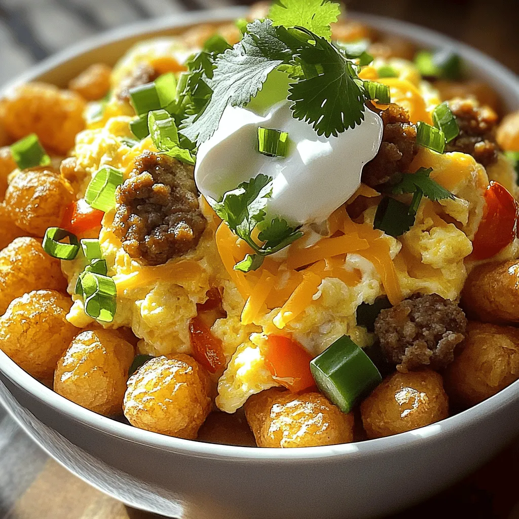 Tater Tot Breakfast Bowl Satisfying and Hearty Meal