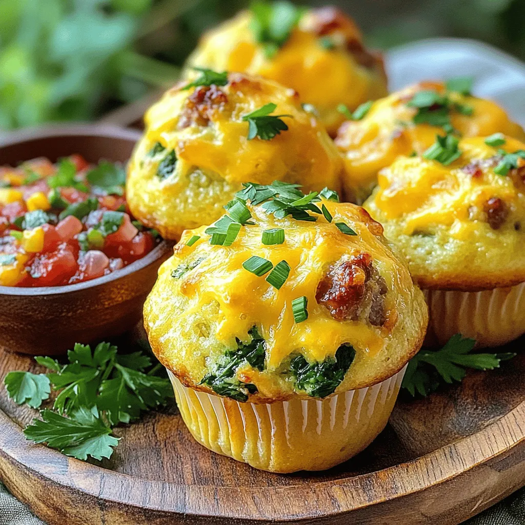 - 1 cup all-purpose flour - 1 teaspoon baking powder - ½ teaspoon salt - ½ cup Greek yogurt - 1 large egg - 1 cup diced cooked breakfast sausage or chorizo - 1 cup shredded cheddar cheese - ½ cup chopped spinach - 1 tablespoon olive oil - 1 teaspoon garlic powder - ½ teaspoon paprika - Fresh herbs for garnish (like parsley or chives) The main ingredients create a solid base for the Breakfast Bombs. You need all-purpose flour to give structure. Baking powder helps the muffins rise, while salt brings out the flavors. Greek yogurt adds moisture and richness. The egg binds everything together. For the hearty bite, I love using diced breakfast sausage or chorizo. It adds a great taste. The shredded cheddar cheese melts beautifully, making each bite creamy. If you want a pop of color and nutrition, add the chopped spinach. Using olive oil and spices like garlic powder and paprika brings extra flavor. Fresh herbs not only taste good but also make the dish look nice. You can easily adjust the ingredients. Use what you have or like. This recipe is flexible and fun. You can find the full recipe above to guide your cooking adventure! - Preheat oven to 375°F (190°C). - Grease muffin tin or use liners. Start by turning on your oven. This makes sure it heats up well while you prepare your batter. Grease the muffin tin with oil or baking spray. You can also use muffin liners for easy cleanup. - Combine flour, baking powder, and salt. In a large bowl, mix the flour, baking powder, and salt. Make sure to stir well so everything is evenly mixed. This step helps your muffins rise nicely. - Whisk Greek yogurt and egg. - Combine wet and dry ingredients. In another bowl, whisk the Greek yogurt and egg together. You want it to be smooth and creamy. Pour this mixture into your dry ingredients. Stir gently until just mixed. Be careful not to overmix. - Fold in meat, cheese, spinach, and spices. - Scoop mixture into muffin tin and bake. Now, it’s time for the fun part! Fold in the diced breakfast sausage or chorizo, shredded cheese, spinach, garlic powder, and paprika. The mix will be thick. Use a spoon or your hands to scoop the batter into the muffin tin, filling each cup about ¾ full. Bake in your preheated oven for 20-25 minutes. The tops should be golden brown. A toothpick should come out clean when you check. Let the Breakfast Bombs cool for 5 minutes before moving them to a wire rack. You can find the full recipe above. To get the best Breakfast Bombs, avoid overmixing the batter. Mix until just combined. This keeps the muffins light and fluffy. Overmixing can make them dense. For a golden crust, bake them until they look brown on top. Check them at 20 minutes, but they may need more time. When serving, arrange the Breakfast Bombs on a nice platter. This makes them look inviting. Garnish with fresh herbs like parsley or chives. It adds color and flavor. For sides, salsa or hot sauce works great. They add a nice kick. You can enjoy these muffins warm or at room temperature. {{image_2}} You can make a tasty vegetarian version of Breakfast Bombs. Simply swap the sausage for veggies. Use chopped bell peppers, onions, or mushrooms for great flavor. You can also add plant-based protein. Options like tofu or tempeh work well. This change keeps your dish hearty and healthy. To boost the taste, try different cheeses. Feta or mozzarella can add unique flavors. Mixing in spices also works wonders. A pinch of cumin gives a warm note. Cayenne pepper adds a nice kick. Feel free to get creative with your spices and cheeses. This way, you can make each batch special. For more ideas, check the Full Recipe. To store Breakfast Bombs in the fridge, let them cool completely first. Place them in an airtight container. They will stay fresh for up to three days. You can also wrap them tightly in plastic wrap for added protection. This method helps keep them moist and tasty. For long-term storage, freezing is your best bet. Wrap each Breakfast Bomb in plastic wrap. Then, place them in a freezer-safe bag or container. They can last for up to three months in the freezer. When you are ready to eat them, simply take them out and thaw them in the fridge overnight. To reheat your Breakfast Bombs, you have a few options. The best way is to use an oven. Preheat your oven to 350°F (175°C). Place the Breakfast Bombs on a baking sheet and heat for about 10-15 minutes. You can also use a microwave. Heat for about 30-60 seconds, but this may make them a bit soggy. Choose the oven for a crispier texture. Enjoy your warm and tasty Breakfast Bombs! Breakfast Bombs stay fresh for about 3 to 5 days in the fridge. Store them in an airtight container. For longer storage, freeze them. They can last up to 2 months in the freezer. Just remember to wrap each one well. Yes, you can prepare Breakfast Bombs ahead! Mix the batter the night before. Store it in the fridge, then bake them in the morning. You can also bake them ahead and reheat. Just warm them in the oven at 350°F for about 10 minutes. Many dishes pair well with Breakfast Bombs. Try serving them with: - Fresh fruit or fruit salad - A side of yogurt - Salsa or hot sauce for dipping - A smoothie for a refreshing drink These options add variety and balance to your meal. You learned how to make tasty Breakfast Bombs using easy ingredients and steps. We covered mixing dry and wet items, adding flavors, and baking those delicious bites. With tips for texture and serving, you can impress anyone. Remember, you can adjust the recipe for different tastes or storage needs. Enjoy your cooking and share these yummy treats with family and friends!