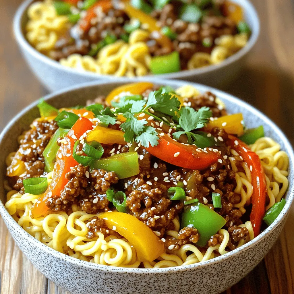 Stunning Mongolian Ground Beef Noodles Delicious Recipe