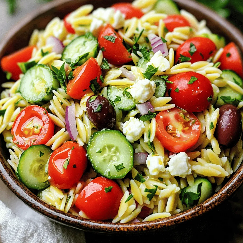Mediterranean Orzo Pasta Salad Vibrant and Fresh Dish