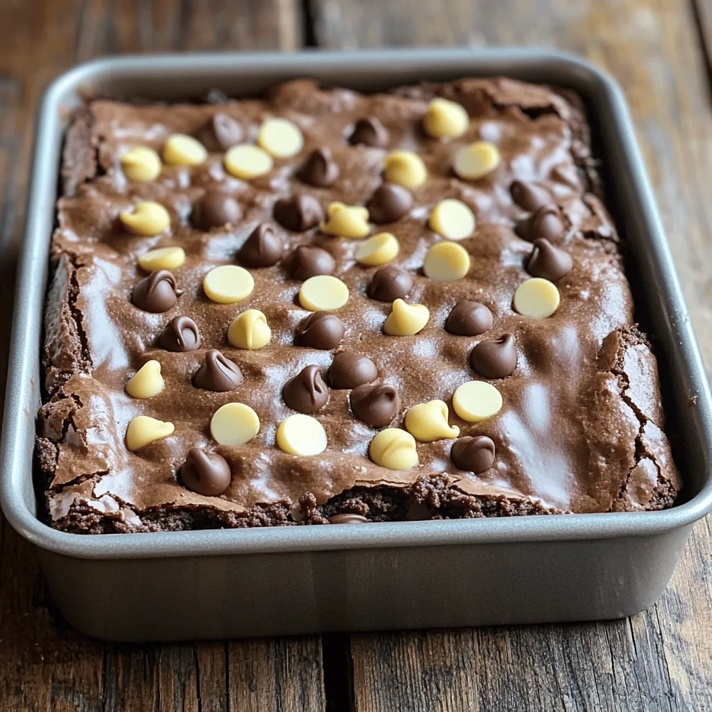 - 1 cup all-purpose flour - 1/2 cup unsweetened cocoa powder - 1/2 teaspoon baking soda - 1/4 teaspoon salt - 1/2 cup unsalted butter, melted - 1 cup packed brown sugar - 1/4 cup granulated sugar - 1 large egg - 1 teaspoon vanilla extract - 1/2 cup chocolate chips (semi-sweet or dark) - 1 cup all-purpose flour - 1/2 teaspoon baking powder - 1/4 teaspoon salt - 1/2 cup unsalted butter, softened - 1/2 cup granulated sugar - 1/2 cup packed brown sugar - 1 large egg - 1 teaspoon vanilla extract - 1 cup chocolate chips (milk or white for a contrast) - Prep Time: 20 minutes - Cook Time: 30 minutes - Total Time: 50 minutes - Servings: 16 squares These ingredients are simple yet key to making fudgy chewy brookies. The brownie layer gives a rich, chocolatey flavor. The cookie layer adds a delightful chewiness, making each bite a treat. You can mix and match chocolate chips based on your taste. For example, semi-sweet chips work well in the brownie layer, while milk or white chocolate chips can shine in the cookie layer. The balance of flavors is crucial. You can find the full recipe where all these ingredients come together to create a mouthwatering dessert. - Preheat your oven to 350°F (175°C). Grease a 9x9 inch baking pan or use parchment paper. - In a medium bowl, whisk together 1 cup of all-purpose flour, 1/2 cup of cocoa powder, 1/2 teaspoon of baking soda, and 1/4 teaspoon of salt. - In another bowl, mix 1/2 cup of melted butter, 1 cup of brown sugar, and 1/4 cup of granulated sugar. Stir until smooth. - Add 1 large egg and 1 teaspoon of vanilla extract. Mix until well combined. - Gradually add the dry ingredients to the wet mixture. Stir until just combined. Fold in 1/2 cup of chocolate chips. Set aside. - In a separate bowl, whisk together 1 cup of all-purpose flour, 1/2 teaspoon of baking powder, and 1/4 teaspoon of salt. - In a large bowl, beat together 1/2 cup of softened butter, 1/2 cup of granulated sugar, and 1/2 cup of brown sugar until creamy. - Mix in 1 large egg and 1 teaspoon of vanilla extract until smooth. - Gradually add the dry mixture to the butter mixture until no flour streaks remain. Fold in 1 cup of chocolate chips. - Spread the brownie batter evenly in the bottom of the baking pan. - Spoon dollops of the cookie dough on top of the brownie layer. Spread gently to cover the brownie. Some brownie can show through. - Use a knife or spatula to swirl the layers together for a marbled look. - Bake in the preheated oven for about 25-30 minutes. Check doneness with a toothpick. It should come out with a few moist crumbs. - Let the brookies cool in the pan for at least 10 minutes. Then transfer them to a wire rack to cool completely. Once cooled, slice them into squares or rectangles. Each piece has fudgy brownie and chewy cookie textures. You can find the Full Recipe for more details. To get the best fudgy chewy brookies, focus on cooking times and temperatures. Always preheat your oven to 350°F (175°C). This helps the brookies bake evenly. Bake them for 25-30 minutes. Check for doneness with a toothpick; a few moist crumbs should stick. The temperature of your ingredients matters too. Use room temperature butter and eggs for the cookie layer. This creates a smooth batter. Cold ingredients can lead to uneven mixing and texture. One common mistake is overmixing the batter. Mix until just combined, and stop. Overmixing can make brookies tough. Also, make sure you measure ingredients correctly. Use dry measuring cups for flour and cocoa powder. Level them off with a knife for accuracy. Cut the brookies into squares or rectangles for serving. A sharp knife works best for clean edges. You can also add toppings for extra flavor. Consider drizzling melted chocolate or sprinkling sea salt on top. These small touches enhance the look and taste of your brookies. For a fun twist, serve them warm with a scoop of ice cream. {{image_2}} You can take your brookies to the next level with simple changes. Adding nuts like walnuts or pecans gives a nice crunch. You can also mix in different types of chocolate. Try white, dark, or even peanut butter chips. Each type adds a new flavor. For a healthier twist, swap regular sugar for coconut sugar or maple syrup. These options keep the sweetness while adding unique tastes. If you need gluten-free brookies, use gluten-free flour. It works well and keeps the texture nice. For a vegan version, replace the egg with a flax egg. Mix one tablespoon of ground flaxseed with three tablespoons of water. Let it sit for a few minutes to thicken. You can also use vegan butter instead of regular butter. This way, everyone can enjoy brookies. You can match your brookies to the season. For fall, add pumpkin spice or cinnamon. These spices make brookies cozy and perfect for autumn. In summer, add lemon zest for a fresh taste. During holidays, try peppermint extract or crushed candy canes. These flavors bring festive joy to each bite. Each variation makes the brookies special in its own way. To keep your brookies fresh, store them in an airtight container. This method keeps them soft and chewy. You can also wrap them in plastic wrap before placing them in the container. For short-term storage, they will last about three days at room temperature. If you want to keep them longer, consider freezing. To freeze brookies, first let them cool completely. Slice them into squares or rectangles for easy serving. Place the pieces in a single layer on a baking sheet. Freeze until firm, then transfer them to a freezer-safe bag or container. Make sure to remove as much air as possible. For thawing, leave them in the fridge overnight or at room temperature for a few hours. At room temperature, brookies last about three days if stored properly. If kept in the fridge, they can last up to a week. Signs of spoilage include a dry texture, off smell, or visible mold. Always check before enjoying your delicious treats! Fudgy chewy brookies are a blend of brownies and cookies. They have a rich, fudgy brownie base topped with a soft, chewy cookie layer. This combination gives you the best of both worlds. Imagine biting into a brownie that melts in your mouth and a cookie that has a slight crisp. It’s a dessert that pleases everyone. Yes, you can use different types of chocolate chips. Semi-sweet chips work well for a balanced taste. Dark chocolate chips add depth, while milk chocolate offers a sweeter bite. You can even mix and match them for a fun twist. White chocolate chips create a nice contrast in flavor and color. To check if brookies are done, insert a toothpick into the center. If it comes out with a few moist crumbs, they are ready. Be careful not to overbake, or they will dry out. The edges should look set, while the center may appear a bit soft. Trust your gut! Absolutely, you can double the recipe. Just make sure to adjust your baking pan size. A larger pan will help the brookies bake evenly. Keep an eye on the baking time, as it may take a few extra minutes. Doubling this recipe means more deliciousness to share with friends! To reheat brookies, wrap them in foil and place them in a warm oven. Heat at 350°F (175°C) for about 5-10 minutes. This method keeps them soft and gooey. You can also use the microwave for a quick fix. Just heat for 10-15 seconds. Enjoy your warm treat again! In this article, we covered how to make delicious brookies, starting with essential ingredients. You learned how to prepare the brownie and cookie layers, along with helpful tips to avoid mistakes. We explored flavorful variations and how to store brookies for freshness. Brookies are easy to make and offer a fun treat. With a little practice, you can master this recipe and impress your friends or family. Enjoy baking!