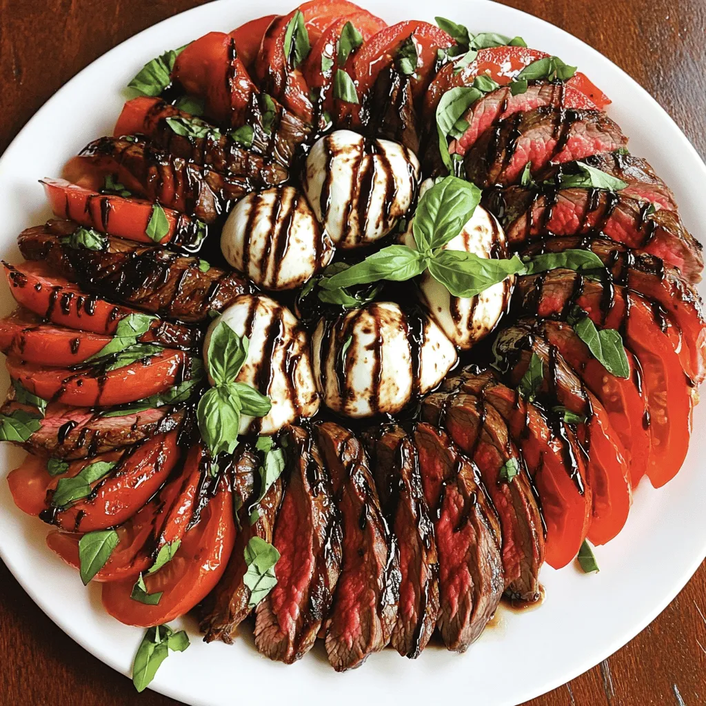 Balsamic Grilled Flank Steak Caprese Delightful Meal