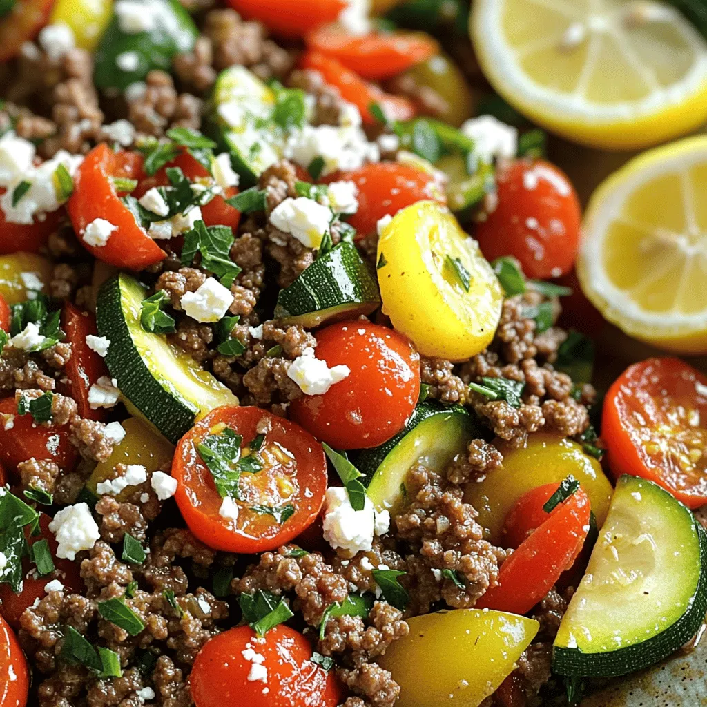 Mediterranean Ground Beef Stir-Fry Flavorful Delight