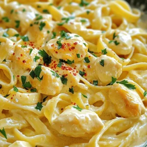 - Chicken: 2 boneless, skinless chicken breasts, cut into bite-sized pieces - Pasta: 8 oz penne or fettuccine - Sauce Ingredients: 4 cloves garlic, minced, 1 cup heavy cream, 3/4 cup grated Parmesan cheese I love this dish because it uses simple, fresh ingredients that blend perfectly. The chicken adds protein and flavor, while the pasta gives it heartiness. Garlic brings a nice kick, and the cream and Parmesan make the sauce rich and creamy. - Olive oil, salt, pepper, and optional red pepper flakes - Fresh parsley for garnish I use olive oil to sauté the chicken and garlic. It adds a nice depth of flavor. Salt and pepper are key for seasoning. If you like heat, toss in some red pepper flakes. They give a nice warmth without overpowering the dish. Finally, sprinkle fresh parsley on top before serving. It adds color and freshness to the plate. This recipe is all about balance. You want the chicken to shine, but you also want the sauce to be rich. The Full Recipe gives you all the steps to make this dish a hit at your table. To start, fill a large pot with water and add salt. Bring the water to a boil. Then, add your pasta. I recommend penne or fettuccine for this dish. Cook the pasta based on the package instructions, usually about 8 to 10 minutes. Once cooked, reserve half a cup of pasta water. Drain the pasta and set it aside. Next, take a large skillet and heat two tablespoons of olive oil over medium-high heat. Add the cut chicken pieces to the skillet. Season them with salt and pepper. Cook for about 5 to 7 minutes until they turn golden brown and are cooked through. Once done, remove the chicken from the skillet and set it aside. In the same skillet, add the minced garlic and red pepper flakes, if you like some heat. Sauté these for about one minute until the garlic smells great. Then, pour in one cup of heavy cream. Bring it to a gentle simmer. This step will create a rich and creamy sauce. Now, it's time to make it creamy! Whisk in three-quarters of a cup of grated Parmesan cheese. Stir until the cheese melts and the sauce is smooth. Add the chicken and pasta back into the skillet. Toss everything together, and use the reserved pasta water to get your desired sauce thickness. Taste your dish and adjust the seasoning with more salt and pepper if needed. For a fresh touch, garnish with chopped parsley before serving. Your delicious Easy Chicken Garlic Parmesan Pasta is now ready to enjoy. For more details, check out the Full Recipe. For the best results, start with boiling salted water for your pasta. This enhances flavor. Cook your pasta just until al dente. This means it should still have a slight bite. Reserve about half a cup of pasta water before draining. This water helps adjust the sauce later. For the chicken, heat olive oil in a skillet over medium-high heat. Season the chicken with salt and pepper before cooking. Cook the chicken until it's browned, which takes about 5-7 minutes. Don’t overcook! This keeps the chicken juicy. To achieve a creamy sauce, add the heavy cream slowly. Stir it in well, allowing it to simmer gently. Then, whisk in the Parmesan cheese until it melts. This creates the creamy texture that everyone loves. If you want a lighter dish, you can use half-and-half instead of heavy cream. This keeps the creaminess but lowers the fat. For Parmesan cheese, try nutritional yeast for a dairy-free option. It adds a cheesy flavor without the milk. When it comes to pasta types, penne and fettuccine are great choices. You can also use spaghetti or rotini. They all hold onto the sauce well, making every bite flavorful. To boost flavor, consider adding fresh vegetables. Spinach or broccoli works well. Just toss them in during the last few minutes of cooking. Herbs like basil or thyme add freshness too. If you want some heat, adjust the spice levels by adding more or fewer red pepper flakes. For a milder dish, skip them altogether. For extra zing, a squeeze of lemon juice can brighten the flavors nicely. For the full recipe, check out the Easy Chicken Garlic Parmesan Pasta 🧄. {{image_2}} You can switch up the protein in this dish. If you want to change from chicken, try shrimp. Shrimp cooks fast and brings a sweet taste. Tofu is a great choice too. It soaks up flavors well, making it a tasty option for vegetarians. For veggie lovers, mushrooms or chickpeas can work wonders. Use mushrooms for a hearty bite. Chickpeas add a nice crunch and protein. Both options make this dish filling and fun. Looking to lighten things up? You can make a lighter sauce using milk or yogurt. This change keeps the creaminess but cuts down the fat. Adding lemon juice or fresh herbs can brighten it up, too. Herbs like basil or parsley add fresh flavors, making each bite more exciting. If you need gluten-free options, there are many pasta choices. Rice pasta or quinoa pasta is easy to find. Both can replace traditional pasta without losing taste. For a veggie twist, try zucchini noodles or cauliflower pasta. Zucchini noodles are low in carbs and add a fresh crunch. Cauliflower pasta is also great. It keeps the dish light and adds a unique flavor. Feel free to explore these variations to make the recipe your own! For the complete recipe, check out the [Full Recipe]. To store leftovers, place them in an airtight container. Make sure the pasta cools down before sealing. This way, it won’t steam inside. Properly stored, your Easy Chicken Garlic Parmesan Pasta lasts about 3 to 4 days in the fridge. Always check for signs of spoilage before enjoying your leftovers. If you want to freeze your pasta, follow these best practices. First, let the dish cool completely. Then, spoon it into freezer-safe bags or containers. Squeeze out the air before sealing to prevent freezer burn. This dish can stay fresh for about 2 to 3 months in the freezer. When you’re ready to eat, thaw it in the fridge overnight. Reheat it gently on the stove over low heat. Add a splash of water or cream to bring back the creaminess. Stir often to heat evenly and enjoy your meal just like when it was fresh! Making Easy Chicken Garlic Parmesan Pasta takes about 30 minutes. You spend around 10 minutes prepping ingredients. The cooking time is about 20 minutes. This quick recipe fits perfectly into a busy weeknight dinner. Yes, you can make this dish dairy-free. Use coconut cream instead of heavy cream. For cheese, try nutritional yeast or a dairy-free Parmesan. These swaps keep the creamy flavor while fitting your diet. You can serve this pasta with a fresh salad or garlic bread. A Caesar salad pairs well with the creamy pasta. Roasted veggies also complement the meal nicely. Try adding a side of steamed broccoli for extra nutrients. If your sauce is too thick, add a bit of reserved pasta water. Start with a few tablespoons and stir well. This helps loosen the sauce without losing flavor. You can also add a splash of broth or extra cream if needed. For the full recipe, check out the section above. In this post, we explored making Easy Chicken Garlic Parmesan Pasta. You learned about the main ingredients and their roles. We covered simple steps to cook pasta, sauté chicken, and create a creamy garlic sauce. I shared tips for cooking and flavor-enhancing options. You can even switch proteins or pasta types to suit your taste. Remember, this dish is flexible and easy to store or freeze. Enjoy crafting this delicious meal and share it with loved ones!