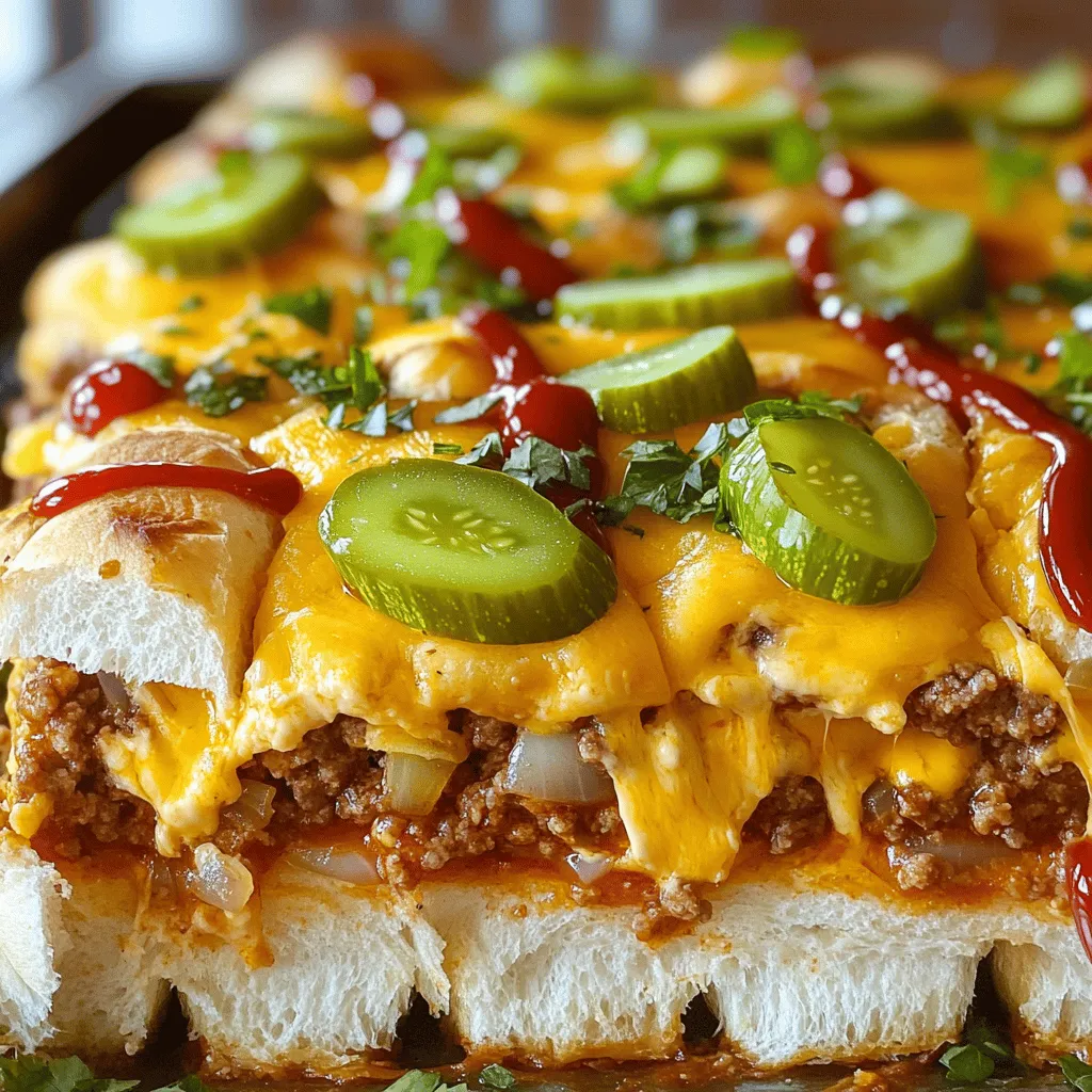 To make a tasty Big Mac casserole, gather these simple ingredients. Each one plays a key role in delivering that classic Big Mac flavor in a new way. - 1 lb ground beef - 1 onion, finely chopped - 2 cloves garlic, minced - 1 teaspoon salt - 1 teaspoon black pepper - 1 teaspoon paprika - 1 cup pickles, chopped - 1 cup shredded cheddar cheese - 1 cup shredded mozzarella cheese - 1 cup mayonnaise - 1 cup ketchup - 1 tablespoon yellow mustard - 8 hamburger buns, torn into small pieces - 1/4 cup sesame seeds (optional, for topping) Using ground beef gives the casserole a hearty base. The onion and garlic add depth to the flavor. Seasoning with salt, black pepper, and paprika brings out the best in the meat. Cheeses are key for a rich taste and creamy texture. I love using both cheddar and mozzarella. They melt perfectly and give a great taste. The sauces—mayonnaise, ketchup, and mustard—bring that Big Mac taste to life. Each layer of sweet, tangy, and creamy adds excitement. Finally, the hamburger buns hold everything together. They soak up the flavors and create a satisfying bite. Optional sesame seeds on top add a fun crunch and look. For the full recipe, check out the detailed cooking steps and tips! 1. Preheating the oven: Start by preheating your oven to 350°F (175°C). This step is key to cooking the casserole evenly. 2. Cooking the beef mixture: In a large skillet over medium heat, cook 1 lb of ground beef with 1 chopped onion and 2 minced garlic cloves. Stir until the beef is no longer pink. Drain any extra fat to keep it light. 3. Combining the main ingredients: In a large bowl, mix chopped pickles, 1 cup of shredded cheddar cheese, 1 cup of shredded mozzarella cheese, 1 cup of mayonnaise, 1 cup of ketchup, and 1 tablespoon of yellow mustard. Stir well until everything is blended. 4. Layering the casserole: In a greased casserole dish, layer half of the torn hamburger buns at the bottom. Pour half of the beef and cheese mixture over the buns. Add the rest of the buns, then the remaining beef and cheese mixture on top. 1. Covering and baking: Cover the casserole dish with foil. Bake it in the preheated oven for 25 minutes. This helps the flavors meld and the buns absorb the sauces. 2. Final touches for a golden crust: After 25 minutes, remove the foil. Bake for another 10-15 minutes until the cheese is bubbly and golden brown. This step gives your casserole that perfect, inviting look. Follow these steps from the Full Recipe, and you'll have a Big Mac Casserole that your family will love! Choosing the right ground beef is key. I prefer 80/20 ground beef. This mix has enough fat to keep your casserole juicy and flavorful. If you use lean beef, your dish may end up dry. Seasoning matters a lot. I always use salt, black pepper, and paprika to enhance taste. Don't skip this step. Proper seasoning brings all the flavors together. Taste your mixture before you put it in the oven. Adjust it if needed. Garnishing your casserole makes a big difference. I like to add extra pickles on top. A drizzle of ketchup or mustard adds color and flavor. You want your dish to look as good as it tastes! For side dishes, I recommend serving a fresh salad or crispy fries. These sides balance the rich flavors of the casserole. They also make it a complete meal. Enjoy your Big Mac Casserole with your favorite sides for a fun family feast! For the full recipe, check out the details above. {{image_2}} If you want a leaner option, use ground turkey or chicken. These meats cut fat but keep great flavor. You can also try plant-based meat for a vegan option. It cooks the same way and tastes good. Feel free to get creative with spices. Add garlic powder or onion powder for more depth. You can also mix in some hot sauce for a kick. For cheese, swap cheddar for pepper jack or gouda. These can add a fun twist to your casserole. If you have a big crowd, double the recipe. This casserole is great for gatherings and parties. Just use a larger dish and keep an eye on cooking time. For fewer servings, cut the ingredients in half. It still tastes great and is easy to make. To store leftovers, wait for the casserole to cool completely. Then, cover it tightly with plastic wrap or place it in an airtight container. This way, the dish stays fresh. You can keep it in the fridge for up to four days. When you want to reheat it, preheat your oven to 350°F (175°C). Place the casserole in the oven for about 20-25 minutes. Check to ensure it heats all the way through. You can also microwave individual portions for a quick meal. Just use a microwave-safe dish and heat for 2-3 minutes. If you want to freeze the casserole, prepare it as usual but do not bake it. Instead, cover it tightly with foil or plastic wrap and place it in the freezer. It can stay frozen for up to three months. When you are ready to eat, take it out and let it thaw in the fridge overnight. For quick thawing, place it in cold water for a couple of hours. Once thawed, you can bake it right away following the baking instructions. Enjoy the Big Mac flavor all over again! Can I use different types of meat? Yes, you can use turkey, chicken, or veggie meat. Each option brings its own flavor. Ground turkey is leaner, while chicken offers a lighter taste. Veggie meat gives a nice plant-based twist. What can I substitute for mayonnaise? If you want a change, try Greek yogurt or sour cream. Both add creaminess with less fat. You can also use a mix of mustard and oil for a tangy flavor. How do I make it spicier? To add some heat, use spicy mustard or hot sauce. You can also mix in diced jalapeños or red pepper flakes. Adjust to your taste for the perfect kick! How long does it keep in the fridge? Big Mac casserole lasts about three to four days in the fridge. Store it in an airtight container. Make sure it cools fully before sealing to keep it fresh. Can this casserole be made ahead of time? Yes, you can prepare it a day before. Just cover it well and store it in the fridge. Bake it the next day for a quick and easy meal. Is it freezable after baking? You can freeze it after baking. Let it cool, then wrap it tightly. It stays good for up to three months. Thaw it overnight in the fridge before reheating. For more details, check out the Full Recipe to get started on this tasty dish! This casserole combines ground beef, cheese, and essential sauces for a tasty meal. You learned how to prepare, bake, and serve it well. Cooking tips help you choose the best meat and seasonings. We also explored ingredient variations and storage tips. In my view, this Big Mac casserole is fun and delicious. It’s perfect for gatherings or family dinners. With these steps and tips, you can whip up this dish with ease. Enjoy the flavors and share it with others!