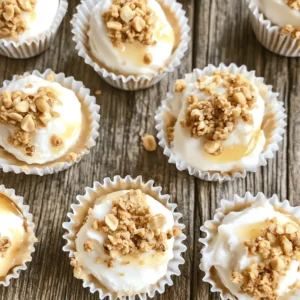 To make Frozen Greek Yogurt Peanut Butter Bites, gather these simple ingredients: - 1 cup plain Greek yogurt - 1/2 cup creamy peanut butter - 2 tablespoons honey or maple syrup - 1 teaspoon vanilla extract - 1/4 teaspoon sea salt - 1/2 cup granola or chopped nuts (for coating) - Mini muffin liners (optional) Each ingredient plays a key role in the taste and texture of the bites. The Greek yogurt gives a creamy base. The peanut butter adds rich flavor. Honey or maple syrup provides sweetness without being too much. You can swap ingredients based on your taste. For a dairy-free option, use coconut yogurt. Almond butter is a great choice if you want something different from peanut butter. You can also use agave syrup instead of honey. If you don’t have granola, try crushed cookies or seeds for coating. Using high-quality ingredients makes a big difference. Fresh Greek yogurt gives a smooth texture. Choose natural peanut butter without added sugar. Good honey or maple syrup improves flavor. When your ingredients are fresh, your bites taste better. Always prioritize quality to ensure a delicious treat. For the complete recipe, refer to the Full Recipe section. To start, gather your ingredients. You need plain Greek yogurt, creamy peanut butter, honey or maple syrup, vanilla extract, sea salt, and granola or chopped nuts. First, take a mixing bowl. Add the Greek yogurt and peanut butter. Then, mix in honey (or maple syrup), vanilla extract, and sea salt. Stir until the mixture is smooth and creamy. This base will give your bites a rich flavor. Next, take a mini muffin tin. If you want, line it with mini muffin liners. This step helps with easy removal. If you do not have liners, silicone molds work great too. Now, take a spoon. Scoop about one tablespoon of the yogurt mix into each muffin liner or mold. Fill them about three-quarters full. After filling the molds, gently tap the muffin tin on the counter. This helps remove air bubbles and levels out the mix. Now, it’s time to coat your bites. Place granola or chopped nuts in a small bowl. Take each filled liner or mold and roll it in the granola or nuts. This step adds a nice crunch and flavor. Once coated, place the muffin tin or molds in your freezer. Make sure they freeze for at least three hours. This time allows the bites to become solid. Check to see if they are firm before removing them. If they are, you can take them out. For even coating, ensure that the granola or nuts are finely chopped. This helps them stick better. You can also press the granola or nuts into the yogurt mix gently. This technique helps the coating stay in place while freezing. If you want to change it up, you can use different coatings like shredded coconut or chocolate chips. Just make sure the layers are even for the best bite! Once you have mastered the steps, you can enjoy these Frozen Greek Yogurt Peanut Butter Bites. You can find the full recipe for a quick reference. You can change your Frozen Greek Yogurt Peanut Butter Bites easily. Add your favorite flavors to the mix. Want a fruity twist? Toss in some mashed bananas or chopped strawberries. Need extra sweetness? Add more honey or maple syrup. For a chocolate kick, mix in cocoa powder or mini chocolate chips. You can also swap peanut butter for almond or cashew butter for a new taste. The options are endless! Serve these bites as a fun snack or a healthy dessert. They work great for kids and adults alike. You can plate them with fresh fruit or a drizzle of honey. For a party, arrange them on a colorful platter for a vibrant look. They also make a perfect addition to a picnic or lunchbox. Just remember to keep them cold until serving. Don’t overfill the muffin liners. Filling them too much makes them spill over while freezing. Make sure to mix the yogurt and peanut butter well. A lumpy mix can lead to uneven bites. Also, don’t skip the coating step. Rolling them in granola or nuts adds crunch and flavor. Finally, be patient. Let them freeze fully before serving. Enjoying them too soon might lead to a gooey mess! {{image_2}} You can boost your Frozen Greek Yogurt Peanut Butter Bites with fun flavors. Fresh fruits like bananas or strawberries work great. Just chop them small and mix them in the yogurt blend. You can also add spices like cinnamon or nutmeg for a warm touch. These flavors make each bite a little surprise. Coating is where you can get really creative. Besides granola or nuts, try shredded coconut for a tropical twist. Or, melt some dark chocolate and dip the bites in it for a treat. You can even drizzle chocolate on top for added flair. Each coating gives the bites a new look and taste. If you want a vegan version, swap the Greek yogurt with non-dairy yogurt. Almond or coconut yogurt works well. For the peanut butter, use a nut butter that fits your diet. Maple syrup can replace honey to keep it plant-based. These changes still keep the bites creamy and delicious while being vegan-friendly. For more details on making these bites, check the Full Recipe. To keep your Frozen Greek Yogurt Peanut Butter Bites fresh, use an airtight container. Place a layer of parchment paper between layers to avoid sticking. Ensure the container is sealed tightly to prevent ice crystals. This keeps the bites creamy and tasty. These bites can last up to a month in the freezer. After that, they may lose flavor and texture. Always check for any signs of freezer burn before eating them. If they look dry or have ice crystals, it may be time to toss them. Thawing is simple. Take out the bites and let them sit at room temperature for about 5-10 minutes. This makes them easy to eat. You can also pop them in the microwave for a few seconds if you want them soft quickly. Enjoy them right after thawing for the best taste! Yes, you can use non-dairy yogurt. Almond, coconut, or soy yogurt works well. Just pick a plain flavor. This keeps your bites creamy and tasty. The texture might differ, but they will still be delicious. You can swap peanut butter for almond, cashew, or sunflower seed butter. Each nut butter adds its own unique flavor. Almond butter gives a nice nutty taste, while sunflower seed butter is great for nut-free diets. Choose what you love or have on hand. If you don't have a muffin tin, use silicone molds or ice cube trays. They work just as well. Simply spoon the mixture into any small container you have. Just remember to coat them in granola or nuts. It adds a great crunch. You can still enjoy these tasty bites without the right tools. Check out the Full Recipe for more tips! In this blog post, we explored the key ingredients, step-by-step instructions, and helpful tips for making delicious Frozen Greek Yogurt Peanut Butter Bites. We discussed ingredient quality and offered substitutions for various diets. Customization options let you create unique flavors and coatings. Remember to follow proper storage guidelines to keep your treats fresh. With these tools, you can make tasty, easy snacks that everyone will love. Now, get started and enjoy your homemade bites!