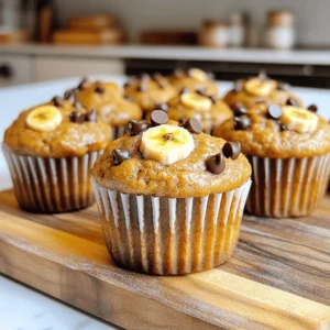 - 2 ripe bananas - 1 cup natural peanut butter - 2 large eggs - 1/4 cup honey or maple syrup - 1 teaspoon vanilla extract - 1 teaspoon baking soda - 1/2 teaspoon cinnamon - 1/4 teaspoon salt - 1/2 cup chocolate chips (optional) These ingredients make the base of the muffins. Ripe bananas add natural sweetness. They also help bind the mix. Peanut butter gives a creamy texture and rich flavor. Use natural peanut butter for a healthier choice. Eggs help the muffins rise and provide protein. Honey or maple syrup sweetens the mix and keeps it moist. For extra flavor, we add vanilla extract. Baking soda helps the muffins rise. Cinnamon adds warmth and depth. A pinch of salt boosts the taste. If you like chocolate, toss in some chocolate chips. They make these muffins even more fun! For the full recipe, check out the instructions above. These ingredients blend to create a delightful treat that's both tasty and nutritious. You can enjoy them for breakfast or as a snack. - Preheat the oven to 350°F (175°C). - Prepare the muffin tin with liners or cooking spray. - In a large bowl, combine the mashed bananas and peanut butter. - Add the eggs, honey (or maple syrup), and vanilla. Mix until smooth. - Stir in the baking soda, cinnamon, and salt. Mix until well combined. - Scoop the batter into the muffin tin, filling each cup about 3/4 full. - Bake for 15-20 minutes. Check for doneness with a toothpick. These steps create a simple yet tasty treat. For the full recipe, you can refer to the earlier section. Enjoy your baking! To get the best muffins, start with ripe bananas. They add natural sweetness and moisture. Overripe bananas work best. Next, mix the batter gently. Overmixing can make your muffins tough. Stir until just combined for a light and fluffy texture. Keep an eye on your muffins as they bake. Check them around the 15-minute mark. Every oven is different, so this step is key. A toothpick is your best friend here. Stick it in the center; if it comes out clean, your muffins are done. Want to boost the taste? Try adding spices like nutmeg or cardamom. They can give your muffins a warm, cozy flavor. You can also add nuts for extra crunch and texture. Chopped walnuts or pecans work great and add healthy fats too. For the full recipe, check out the complete guide to Flourless Peanut Butter Banana Muffins. Enjoy baking! {{image_2}} If you need gluten-free muffins, use gluten-free baking powder. This keeps the muffins light without gluten. For a vegan option, replace eggs with flax eggs. Mix 1 tablespoon of ground flaxseed with 2.5 tablespoons of water. Let this mix sit for a few minutes until it gels. This works well in the recipe. You can add different flavors to these muffins. Toss in some fresh berries or dried fruits. This adds sweetness and texture. If you want to switch up the nut butter, try almond or cashew butter. Each nut butter gives a unique taste to the muffins and keeps them fun. For a fun twist, make mini muffins. They are perfect for snacks or lunchboxes. If you have a party, try muffin "cakes." Just pour the batter into a cake pan instead of a muffin tin. This makes a great centerpiece for any event. Check the baking time, as it may change for larger sizes. For the complete recipe, you can refer to the Full Recipe section. To keep your flourless peanut butter banana muffins fresh, store them in an airtight container. This helps lock in moisture and flavor. Aim for a cool, dry place away from direct sunlight. Room temperature is just fine for short-term storage. If you want to save some muffins for later, freezing is a great option. Place the muffins in a freezer-safe bag or container. Make sure to remove as much air as possible. For thawing, take a muffin out and let it sit at room temperature for about 30 minutes. You can also warm it in the microwave for 10-15 seconds. These muffins stay fresh for about 3 to 5 days at room temperature. If frozen, they can last for up to 3 months. Always check for signs of spoilage before eating. Look for mold, an off smell, or a dry texture. Fresh muffins should be soft and moist. For the full recipe, check the previous section. You can ripen bananas fast using a few easy tricks. - Place them in a brown paper bag. - Add an apple or a tomato to speed up the process. - Set them near a warm spot in your kitchen. These methods help the bananas ripen in about one day. The ethylene gas they emit helps them turn sweet and soft. Yes, you can use other spreads if you need nut-free options. - Sunflower seed butter is a great choice. - Soy nut butter works well too. - You can even try tahini for a different taste. These swaps keep the muffins tasty and safe for those with nut allergies. To boost protein in these muffins, you can add some tasty options. - Mix in a scoop of protein powder with the dry ingredients. - Add Greek yogurt for extra creaminess and protein. - Chia seeds or hemp seeds can also give a protein boost. These additions help you enjoy a more filling snack without losing flavor. You learned how to make delicious peanut butter banana muffins. We covered the key ingredients, step-by-step instructions, and helpful tips. Remember, ripe bananas make a big difference in flavor. You can try different nut butters or mix in fruits for variety. Storing muffins properly helps to keep them fresh. These muffins are easy, tasty, and great for snacks or breakfast. Now, it’s time to bake and enjoy your own healthy treats!