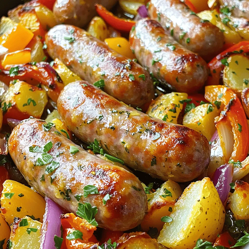 One-Pan Roasted Sausage, Peppers and Potatoes Delight