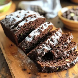 To make delicious chocolate zucchini bread, you need some simple ingredients. Each one plays a key role in flavor and texture. - Grated Zucchini: Use 1 ½ cups of grated zucchini. Squeeze out excess moisture. This helps keep the bread from being too wet. - Flour and Cocoa Powder: You will need 1 cup of all-purpose flour and ½ cup of unsweetened cocoa powder. These give the bread its structure and rich chocolate flavor. - Sugar Types: Combine ½ cup of granulated sugar with ½ cup of packed brown sugar. This mix adds sweetness and depth to the taste. - Eggs and Oil: Use 2 large eggs and ½ cup of vegetable oil. The eggs help bind everything, while the oil keeps the bread moist. - Optional Add-ins: You can add ½ cup of chocolate chips for more chocolatey goodness. Chopped nuts, like walnuts or pecans, also work well. These add a nice crunch and flavor. For the full recipe, check out the details above. Each ingredient matters, so choose fresh and high-quality options for the best results. 1. Preheat and Prepare the Pan Start by preheating your oven to 350°F (175°C). Take a 9x5-inch loaf pan and grease it well. You can also line it with parchment paper for easy removal later. 2. Mix Dry Ingredients In a medium bowl, whisk together the flour, cocoa powder, baking soda, baking powder, salt, and cinnamon. Mix until all dry ingredients are well combined. Set this bowl aside for now. 3. Combine Wet Ingredients In a large mixing bowl, add the granulated sugar, brown sugar, and eggs. Whisk them together until smooth and creamy. Then, pour in the vegetable oil and add the vanilla extract. Mix until everything is fully blended. 4. Incorporate Zucchini Now, take your grated zucchini and fold it into the wet mixture. Make sure it is evenly mixed. This adds moisture and flavor to your bread. 5. Combine Mixtures Gradually add the dry ingredients to the zucchini mixture. Stir gently until just combined. Avoid overmixing. This keeps your bread light and fluffy. 6. Add Chocolate and Nuts Gently fold in the chocolate chips and nuts, if you choose to use them. This step adds delightful bits of chocolate and crunch to every slice. 7. Baking Process Pour the batter into your prepared loaf pan. Smooth the top with a spatula. Bake in the preheated oven for 50 to 60 minutes. Check if it's done by inserting a toothpick into the center. It should come out clean or with a few moist crumbs. 8. Cooling Once baked, remove the pan from the oven. Let the bread cool in the pan for about 10 minutes. Then transfer it to a wire rack to cool completely. For the full recipe, check out the section above. Enjoy your baking! Avoiding Excess Moisture To keep your bread from being soggy, remove extra water from the zucchini. Grate it and squeeze it in a clean cloth. You want the zucchini dry but still fluffy. Key Baking Tips Always measure your flour and cocoa powder correctly. Too much can make the bread dense. Mix the dry and wet ingredients gently. This helps keep the bread light and airy. Ensuring Optimal Flavor and Texture Use fresh ingredients for the best taste. The sugars add sweetness, while the cocoa brings a rich flavor. Adding chocolate chips boosts the chocolate taste. Let the bread cool before slicing; it helps the texture set. For a full guide on making this delicious treat, check out the Full Recipe. {{image_2}} When it comes to Chocolate Zucchini Bread, there are many ways to change it up. You can add spices, use different sweeteners, or make it nut-free. Each option brings its own unique twist to this tasty treat. Adding Spices You can enhance the flavor by adding spices. Try a pinch of nutmeg or ginger. These spices can add warmth and depth to the bread. A little cayenne pepper can even bring a surprising kick. Just remember to start small; you can always add more if you like. Alternative Sweeteners If you're looking for a healthier option, consider using alternative sweeteners. Honey or maple syrup can work well. They will change the texture slightly, so adjust the liquid in the recipe. You might also try coconut sugar for a lower glycemic index. Nut-Free Options For those with nut allergies, making the bread nut-free is easy. Simply skip the nuts altogether or replace them with seeds like sunflower or pumpkin seeds. These will still add a nice crunch without the worry of allergens. For the full recipe, check out the details above. Room Temperature Storage You can store your chocolate zucchini bread at room temperature. Wrap it tightly in plastic wrap or place it in an airtight container. It will stay fresh for 2 to 3 days. This method helps keep the bread moist. Refrigeration Tips If you want to keep it longer, put it in the fridge. Wrap it in plastic wrap and place it in a container. The bread will last up to a week in the fridge. Just remember, cold can change the texture a bit. Freezing Instructions Freezing is a great option if you want to save some for later. Slice the bread and wrap each piece in plastic wrap. Then place the slices in a freezer bag. This way, you can grab one slice at a time. It will stay good for up to 3 months in the freezer. To enjoy, just thaw it overnight in the fridge or pop it in the microwave for a few seconds. For the full recipe, check out the complete instructions above. Can I use frozen zucchini? Yes, you can use frozen zucchini. Just thaw it first and squeeze out the water. This helps keep your bread from getting too wet. Is it possible to make this recipe gluten-free? Absolutely! You can swap the all-purpose flour with a gluten-free blend. Just check that the blend has a good mix of starches and proteins for the best texture. How can I make it more chocolatey? To boost the chocolate flavor, add more cocoa powder or throw in extra chocolate chips. You could even swirl in some melted chocolate for a rich touch. What’s the best way to know when it’s done baking? Stick a toothpick into the center of the bread. If it comes out clean or with a few moist crumbs, it’s done. Keep an eye on it as baking times can vary! For the full recipe, check the section above! This blog post covered how to make chocolate zucchini bread. We looked at key ingredients, from grated zucchini to flour and sugar types. Next, I shared step-by-step instructions to guide you through the baking process. We also explored handy tips for the best texture and flavor, plus tasty variations and storage advice. Making this recipe is easy and fun. You'll enjoy a sweet treat packed with nutrients. So gather your ingredients, follow the steps, and create a delicious loaf you'll love sharing. Happy baking!