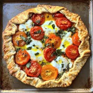 To make the best tomato galette, you will need: - 1 pre-made pie crust (or homemade) - 4-5 medium ripe tomatoes, assorted colors, sliced - 1 cup fresh mozzarella cheese, sliced or torn - 2 tablespoons Dijon mustard - 1 tablespoon olive oil - 1 teaspoon dried oregano - 1 teaspoon fresh basil, chopped (plus extra for garnish) - 1 teaspoon garlic powder - Salt and pepper, to taste - 1 egg (for egg wash) - 1 tablespoon grated Parmesan cheese (optional) You can swap ingredients for different flavors: - Use goat cheese or feta instead of mozzarella for a tangy taste. - Try using a different mustard, like whole grain, for added texture. - Replace olive oil with avocado oil or melted butter if you prefer. - For herbs, you can substitute oregano with thyme or rosemary. - If you can't find fresh tomatoes, canned tomatoes work too. Just drain them well before using. The quality of your ingredients will change the taste of your galette. Fresh, ripe tomatoes bring sweetness and juiciness. Look for tomatoes that feel heavy for their size and have a nice smell. Good mozzarella cheese melts beautifully and adds creaminess. If you use a pre-made crust, choose one without preservatives. This will keep your galette tasting fresh and bright. Always use fresh herbs when possible; they add a vibrant flavor that dried herbs cannot match. To start, grab your pie crust. If you're using a pre-made one, take it out of the package. If you prefer to make your own, roll it out on a clean surface. Aim for about 12 inches in diameter. This size will hold all the tasty filling. Place the rolled crust on a baking sheet lined with parchment paper. This step helps with easy cleanup later. Next, spread Dijon mustard evenly over the crust, leaving a 2-inch border. This mustard adds a nice kick to the galette. Now, it’s time to layer the cheese and tomatoes. Begin by adding the fresh mozzarella cheese to the center of the crust. You want to overlap the pieces for a rich, cheesy base. After that, arrange your sliced tomatoes over the cheese. Mix up the colors for a beautiful look. Drizzle olive oil on top, and sprinkle with oregano, basil, garlic powder, salt, and pepper. These spices bring out the tomato flavors and keep it simple yet delicious. Fold the edges of the crust over the filling. Pinch and pleat the crust to create a rustic style. This folding makes the galette look special while holding everything inside. Before baking, beat an egg and brush it over the crust. This egg wash gives your galette a golden finish. If you like, sprinkle some grated Parmesan cheese on top for extra flavor. Now, bake the galette in your preheated oven at 400°F (200°C). Set a timer for 30 to 35 minutes. You want the crust to turn golden brown and the tomatoes to soften. When it’s done, take it out and let it cool a bit. Finally, garnish with extra fresh basil before slicing. Your savory tomato galette is ready to enjoy! For more details, check out the Full Recipe. To get a flaky crust, keep your ingredients cold. Use chilled butter or shortening when making the dough. If you buy a pre-made pie crust, let it thaw slowly in the fridge. When rolling out the dough, don’t overwork it. This keeps the layers light and flaky. Use a mix of tomatoes for better flavor. Combine sweet heirloom tomatoes with tart Roma tomatoes. This gives depth to your galette. Add salt right after cutting the tomatoes. This will draw out excess moisture. If your tomatoes are too wet, the crust may turn soggy. For a stunning look, layer the tomatoes in a circular pattern. Alternate colors for visual appeal. After baking, add fresh basil on top. This not only adds color but also fresh taste. Serve the galette warm on a wooden board for a rustic feel. Pair it with a light salad for a complete meal. For the full recipe, check out the details above. Enjoy your cooking! {{image_2}} You can change the taste of your tomato galette by using different cheeses. Besides mozzarella, try goat cheese for a tangy kick. Feta cheese adds a nice crumbly texture. For a rich flavor, use aged cheddar or Gruyère. Each cheese brings its own unique taste, making your galette fun and exciting. Mix and match to find your favorite combo! The great thing about a galette is its versatility. You can easily add seasonal veggies. Zucchini, bell peppers, or eggplant pair well with tomatoes. Slice them thin and layer them alongside the tomatoes. In fall, add roasted butternut squash for a sweet touch. In winter, try sautéed greens to bring color and nutrition. These veggies not only taste great but also make your dish vibrant. Herbs and spices can elevate your galette. While I love using oregano and basil, don’t stop there! Try fresh thyme or rosemary for a unique twist. A pinch of red pepper flakes adds heat if you like spice. For a fresh taste, sprinkle some lemon zest on top before baking. These small changes can make a big difference in flavor. Explore different combinations to find what you enjoy most. To keep your tomato galette fresh, store it in the fridge. Wait until it cools down. Wrap it tightly in plastic wrap or place it in an airtight container. This helps prevent it from drying out. The galette will stay good for about 3 days in the fridge. If you want the best taste, eat it within the first two days. You can also freeze your tomato galette. If you want to save some for later, wrap it well. Use plastic wrap and then foil for extra protection. This way, you avoid freezer burn. When properly wrapped, it can last for up to 3 months in the freezer. To enjoy it later, thaw it overnight in the fridge before reheating. Reheating your galette the right way is key. Preheat your oven to 350°F (175°C). Place the galette on a baking sheet. Cover it loosely with foil to keep it from browning too much. Heat for about 15-20 minutes, or until hot. This method keeps the crust crispy while warming the filling. Avoid using the microwave, as it can make it soggy. For the best results, enjoy your galette fresh, but these tips will help keep it tasty! You can serve the tomato galette with a simple green salad. A mix of greens, like arugula and spinach, pairs well. Add some lemon juice and olive oil for a fresh touch. You can also enjoy it with a side of roasted vegetables. Grilled zucchini or asparagus adds great flavor. If you like, serve it with a dollop of yogurt or sour cream for a creamy contrast. Yes, you can prepare the tomato galette ahead of time. You can assemble it and keep it in the fridge for a day before baking. Just cover it well with plastic wrap. You can also bake it in advance and store it. Let it cool, then wrap it tightly and refrigerate. Reheat it in the oven before serving. This way, you save time when guests arrive. The egg wash gives the crust a beautiful golden color. It helps the crust become crisp and shiny. Brushing the crust with egg also adds flavor. If you want, you can add some herbs to the egg wash for extra taste. It’s an easy step that makes your galette look more inviting. Don't skip this step for the best results. In this article, we explored how to create a delicious tomato galette. We discussed key ingredients, alternative options, and why quality matters. We walked through prepping the pie crust, assembling, and baking the galette. I shared tips for a flaky crust, flavor balance, and presentation. Variations included adding cheeses, seasonal veggies, and herbs for a twist. Lastly, we covered storage and reheating tips. Enjoy your galette! It's satisfying and easy to make.