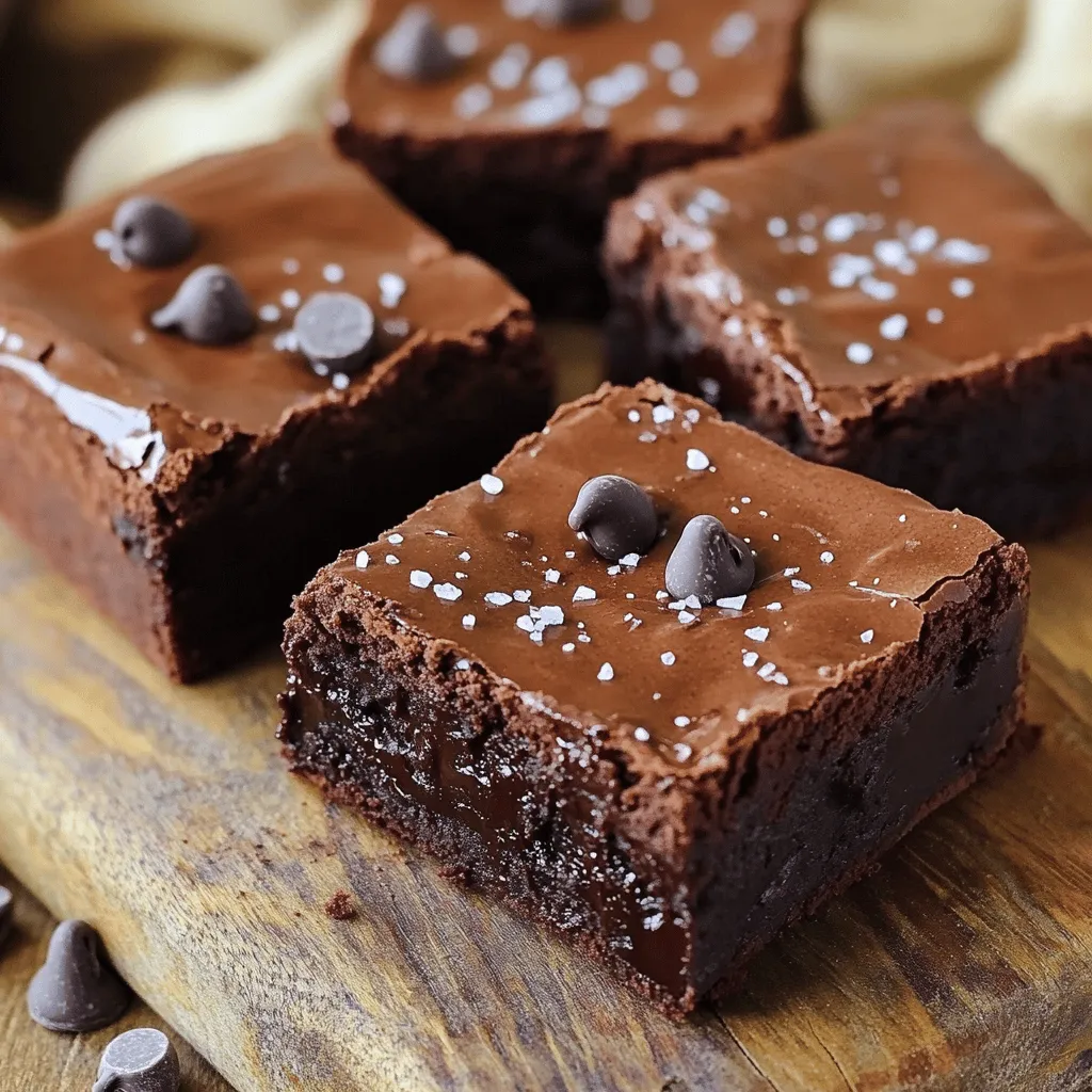 The main ingredients in these fudgy chocolate protein brownies pack a protein punch. Here’s what you need: - 1 cup almond butter - 1/2 cup unsweetened cocoa powder - 1/2 cup protein powder (chocolate-flavored) - 1/2 cup maple syrup - 2 large eggs - 1 teaspoon vanilla extract - 1/4 teaspoon salt - 1/2 cup dark chocolate chips Overview of protein-rich ingredients: Almond butter and protein powder are stars in this recipe. Almond butter adds healthy fats and protein. It gives a rich texture and nutty flavor. Protein powder boosts the protein content, making these brownies a great post-workout snack. Nutritional benefits of almond butter and protein powder: Almond butter is full of vitamin E, magnesium, and fiber. It helps you feel full and supports muscle recovery. Protein powder, especially chocolate-flavored, adds taste and helps with muscle growth. Together, they make these brownies not just tasty but also good for you. You can add fun extras to your brownies. Here are some ideas: - Suggestions for nuts or seeds: Chopped walnuts or pecans add crunch and flavor. You can also use sunflower seeds for a nut-free option. - Ideas for flavor variations: Want something different? Try adding a dash of cinnamon or a splash of espresso. These flavors enhance the chocolate taste and make the brownies even more special. For the full recipe, check out the detailed instructions above. Enjoy making these fudgy chocolate protein brownies! First, gather all your ingredients. You’ll need almond butter, cocoa powder, protein powder, maple syrup, eggs, vanilla extract, salt, dark chocolate chips, and optional nuts. 1. Preheat the oven to 350°F (175°C). This step is important for even baking. 2. Line an 8x8 inch baking dish with parchment paper. This makes it easy to lift the brownies out later. 3. Mix the wet ingredients: In a big bowl, combine the almond butter, cocoa powder, protein powder, and maple syrup. Stir until everything blends well. 4. Add the eggs: Crack in the eggs, pour in the vanilla extract, and add the salt. Whisk this mixture until it looks smooth and creamy. 5. Fold in the chocolate chips: Gently mix in the dark chocolate chips and any nuts you want. This adds nice texture and flavor. 1. Pour the batter into your lined baking dish. Spread it out evenly using a spatula. 2. Bake in the oven for 20-25 minutes. Set a timer and keep an eye on them. 3. Check for doneness: Stick a toothpick in the center. If it comes out mostly clean with a few moist crumbs, they are done. If it’s wet, give them a few more minutes. Once baked, let the brownies cool for about 10 minutes in the pan. Then, move them to a cooling rack. Wait until they are cool before cutting them into squares. Enjoy your fudgy chocolate protein brownies! For the complete recipe, see [Full Recipe]. To get that rich, fudgy texture in your brownies, follow these tips: - Use almond butter instead of regular butter. Almond butter adds moisture and a nutty flavor. - Make sure to add enough protein powder. It helps bind the ingredients and keeps the brownies soft. - Mix your dry ingredients separately first. This helps avoid lumps and ensures even texture. - Don’t overbake! Check your brownies at 20 minutes. They should be soft in the middle. You can also swap almond butter for peanut butter if you like a different taste. If you want a nut-free option, try using sunflower seed butter. To keep your brownies fresh, follow these storage tips: - Store them in an airtight container. This keeps moisture in and prevents them from drying out. - Place parchment paper between layers to avoid sticking. - Keep them at room temperature for up to four days. You can refrigerate them for longer freshness. If you want to enjoy them warm, here’s how to reheat: - Preheat your oven to 350°F (175°C). - Place the brownies on a baking sheet. Heat for about 5-10 minutes until warm. - You can also use the microwave. Heat for 10-15 seconds at a time until just warm. Freshly reheated brownies taste best with a scoop of ice cream or a dollop of Greek yogurt. For the full recipe, check it out here. {{image_2}} You can make these fudgy chocolate protein brownies even healthier. Start by lowering the sugar content. Instead of maple syrup, try using mashed bananas or unsweetened applesauce. Both options add sweetness without the extra sugar. You can also use a sugar substitute like stevia or monk fruit for a low-calorie option. Adding superfoods can boost the nutrition of your brownies. Consider mixing in chia seeds or ground flaxseeds. They add fiber and healthy fats. You can also fold in a scoop of spinach powder for a green boost. It blends well and keeps the brownies fudgy. Swapping ingredients can change the flavor of your brownies. Instead of dark chocolate chips, try white chocolate or peanut butter chips. You can even add some espresso powder for a rich, deep flavor. Just a teaspoon can enhance the chocolate taste. Spices and extracts can take your brownies to the next level. Consider adding a pinch of cinnamon or a dash of cayenne for some heat. Vanilla extract is a classic choice, but almond extract can add a nice twist. Experiment with these to find your favorite flavor combinations! For the full recipe, check out the original version. To keep your fudgy chocolate protein brownies fresh, use airtight containers. Glass or plastic containers with tight lids work best. Store them at room temperature for up to three days. If you want them to last longer, refrigerate them. This can give you an extra week of freshness. For longer storage, consider freezing the brownies. Cut them into squares and wrap each piece in plastic wrap. Then, place them in a freezer bag. They can last for up to three months in the freezer. Just make sure to label the bag with the date, so you know when to enjoy them! When stored at room temperature, these brownies stay fresh for about three days. After that, they may start to lose their soft texture. In the fridge, they can last for up to a week. Watch out for signs of spoilage. If you see mold or an off smell, it’s time to toss them. If they feel dry or hard, they have likely passed their prime. Enjoy your brownies while they are still fudgy and delicious! Yes, you can use different protein powders in these brownies. Whey protein mixes well and gives a nice texture. If you're vegan, try plant-based protein like pea or rice. These options can change the flavor a bit. You might need to adjust the liquid in the recipe if you use a protein that absorbs more moisture. Always choose a flavor you enjoy, as it will affect the final taste of your brownies. If your brownies turn out dry, don’t worry; I have tips to fix them. First, check your oven’s temperature. An oven that runs hot can dry out baked goods. Next, try adding a bit more almond butter or maple syrup to the batter next time. You can also add a small amount of water or milk to the mix. For now, serve the brownies warm with a scoop of ice cream or a dollop of yogurt. This helps add moisture back in. Making these brownies gluten-free is simple. Just use gluten-free flour instead of regular flour. Almond flour is a great choice and works well with the other ingredients. You can also try oat flour or coconut flour. If you use coconut flour, reduce the amount, as it absorbs more liquid. Always check the labels on your ingredients to ensure they are gluten-free. Enjoy your brownies without worry! For the complete recipe, check the [Full Recipe]. These fudgy chocolate protein brownies are rich in taste and nutrients. You learned about key ingredients, like almond butter and protein powder. Optional add-ins let you tailor flavors and textures. Detailed steps guide you through preparing and baking. Tips help you achieve the perfect fudginess. Storing and reheating advice ensures they stay fresh. Variations show you how to make healthier or different flavored brownies. With simple swaps, you can adjust to your needs. Enjoy your delicious creations every time!