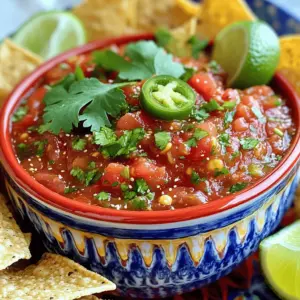 - 4 ripe tomatoes, quartered - 1 medium red onion, roughly chopped - 2 cloves of garlic, minced - 1 jalapeño, deseeded and chopped - 1/4 cup fresh cilantro leaves - Juice of 1 lime - 1 teaspoon ground cumin - Salt to taste - 1 tablespoon olive oil The base of any great salsa is fresh ingredients. I love using ripe tomatoes. They bring sweetness and juice. The red onion adds a nice crunch and flavor. Garlic gives depth, while jalapeño adds heat. You can adjust how spicy you want your salsa by changing the amount of jalapeño. Cilantro brightens the mix, and lime juice adds zing. Ground cumin gives warmth. A touch of salt enhances all the flavors. Finally, a splash of olive oil adds richness. - Other chili peppers for variety - Additional spices like pepper or paprika Feel free to play with optional ingredients. You can swap jalapeño for other chili peppers. Each pepper has a unique flavor. Adding spices like pepper or paprika can change the salsa's taste. You can customize it to match your preferences or mood. - Best served with tortilla chips - Pairing ideas with tacos, grilled meats, or veggies Salsa shines when served with tortilla chips. The crunch pairs perfectly with the fresh taste. You can also enjoy it with tacos or grilled meats. It adds flavor to veggies, too. Try putting it on salads or in wraps for a tasty twist. The options are endless! - Step 1: Start with the tomatoes and onion. Add four quartered tomatoes and one chopped red onion to your blender. These two ingredients form the base of your salsa. - Step 2: Add garlic and jalapeño. Toss in two minced garlic cloves and one chopped jalapeño. Adjust the jalapeño based on how spicy you like it. - Step 3: Incorporate cilantro and lime juice. Add a quarter cup of fresh cilantro leaves and juice from one lime. This gives a fresh taste. - Adjusting speed for desired consistency. Start blending at a medium speed. If you want a chunky salsa, stop blending after 20-30 seconds. - How long to blend for chunky vs. smooth salsa. For a smooth salsa, blend longer. You might need to blend for about 1 minute. - Adding olive oil and tasting for seasoning. Once blended, drizzle one tablespoon of olive oil into the mixture. This adds a nice richness. Taste the salsa and adjust salt or lime juice as needed. - Recommended resting time for flavor enhancement. Let the salsa sit for about 15 minutes. This resting time helps the flavors mix well. Follow these steps from the Full Recipe, and you’ll have a fresh, vibrant salsa ready to enjoy! To get the right chunkiness, blend in short bursts. Start with tomatoes and onion first. Then, add garlic and jalapeño. Pulse the blender for 1-2 seconds at a time. This helps keep some pieces whole. You can adjust the blending time until you like the texture. Want to spice it up? Add fruits like mango or pineapple. These sweet additions balance the heat. They also add a fun twist. You can also use roasted vegetables, like peppers or corn. Roasting brings out their sweetness and adds depth to your salsa. For the best results, use a powerful blender or a quality food processor. A good blender helps you reach the right texture. Also, a sharp knife is key for easy prep. It helps you chop ingredients quickly and safely. Having the right tools makes a big difference in your salsa game. {{image_2}} You can make your salsa spicy by using different peppers. Try adding serrano or habanero for heat. If you want a milder salsa, stick with bell peppers or skip the jalapeño. This way, your salsa stays family-friendly. You can make it just right for everyone! Fresh produce makes a big difference in salsa. In summer, add juicy peaches or sweet corn for a fun twist. They bring brightness and sweetness. In winter, think about roasted tomatoes. Roasting brings out their sweet flavor. You can also use canned tomatoes for easy options. Want to change it up? Add avocado to your salsa. This gives a creamy guacamole twist that is rich and tasty. You can also explore the differences between Mexican and Tex-Mex styles. Mexican salsa often has a fresh taste, while Tex-Mex adds more spices. Try both to find your favorite! To keep your blender salsa fresh, use an airtight container. Glass jars work great. Place the salsa in the fridge right after making it. Blender salsa stays fresh for about 5 to 7 days. Always give it a good stir before serving. Yes, you can freeze blender salsa! It stays tasty for up to 3 months. To freeze, first, pour the salsa into freezer-safe bags. Squeeze out extra air to prevent freezer burn. When ready to eat, thaw the salsa overnight in the fridge. When you take salsa out of the fridge, check its texture. If it seems a bit watery, stir it well. To bring back freshness, you can add a splash of lime juice or a bit of salt. These steps will help keep your salsa vibrant and full of flavor. For the best taste, serve it chilled! Homemade salsa can last about 5 to 7 days in the fridge. Store it in an airtight container. This keeps it fresh and safe to eat. After a week, check for any off smells or changes in color. If it looks or smells funny, throw it away. Yes, you can use canned tomatoes, but the taste will change. Fresh tomatoes give a bright flavor and a nice texture. Canned tomatoes often have added salt and other flavors. This can make your salsa taste different. If you use canned tomatoes, drain the liquid to avoid a watery salsa. Leftover salsa has many fun uses! Here are some ideas: - Topping for eggs: Pour some salsa over scrambled or fried eggs. - Marinade for chicken or fish: Use salsa as a marinade. It adds great flavor. - Mix into soups: Stir salsa into soups for extra zest. - Toss with pasta: Combine salsa with pasta for a quick meal. Feel free to get creative and enjoy every drop of your delicious salsa! Check out the Full Recipe for more details. In this blog post, we explored making delicious blender salsa. We covered essential and optional ingredients, serving suggestions, and blending tips. You learned how to achieve the perfect texture and tried variations for different tastes. Proper storage methods ensure your salsa stays fresh. With this knowledge, you can make salsa that fits any occasion. Enjoy your salsa with chips or as a tasty topping. Trust your skills, experiment, and delight your taste buds!