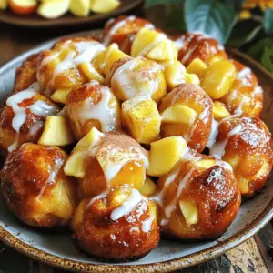 To make the best Apple Fritter Monkey Bread, you need the right ingredients. Here’s what you will need: - 2 cups all-purpose flour - ½ cup granulated sugar - 1 tablespoon baking powder - 1 teaspoon cinnamon - ½ teaspoon salt - ⅔ cup milk - ¼ cup unsalted butter, melted - 1 large egg - 2 cups diced apples (preferably Granny Smith) - 1 teaspoon vanilla extract - ½ cup brown sugar - ½ teaspoon nutmeg - 1 tablespoon lemon juice - 1 cup powdered sugar - 2 tablespoons milk (for icing) Choosing the right apples is key. Granny Smith apples are great. They add a nice tartness that balances the sweetness. You can also mix in Honeycrisp apples for a hint of sweetness. For added flavor, consider these optional ingredients: chopped nuts, like walnuts or pecans, and a dash of ginger. You can also sprinkle more cinnamon on top for an extra kick. Using fresh, quality ingredients will make your monkey bread shine. Make sure your apples are crisp and firm for the best taste. To start, you need to prep your bundt pan. Grease it well with butter or cooking spray. This step ensures your monkey bread comes out easily after baking. Next, let’s focus on the apples. For the apples, I like to use Granny Smith. They are tart and add great flavor. Cut them into small pieces. Then, mix the diced apples in a bowl with lemon juice, brown sugar, and nutmeg. Let them sit while you prepare the dough. This marinating step adds flavor and moisture to the apples. Now, let’s mix the dry ingredients. In a large bowl, whisk the flour, granulated sugar, baking powder, cinnamon, and salt together. This mixing helps to combine all the flavors. In another bowl, mix the milk, melted butter, egg, and vanilla extract. Stir until everything is well mixed. Once both mixtures are ready, pour the wet ingredients into the dry ingredients. Stir just until combined. It’s okay if the dough is a bit lumpy. Overmixing can make your bread tough. Now comes the fun part—assembling your monkey bread! Take small pieces of dough, about the size of golf balls. Flatten each piece slightly in your hand. Place a spoonful of the marinated apple mixture in the center. Fold the dough around the apple and roll it into a ball. Repeat this until all dough and apple filling is used. Next, layer the apple-filled dough balls in the prepared bundt pan. Make sure to space them evenly. This even spacing helps the bread bake nicely and rise well. For baking, preheat your oven to 350°F (175°C). Bake the monkey bread for about 30 to 35 minutes. You’ll know it’s done when the tops are golden brown. A toothpick inserted in the center should come out clean. Once baked, let your monkey bread cool in the pan for about 10 minutes. This helps it set and makes it easier to remove. To take it out, carefully invert the pan onto a serving plate. While it cools, prepare the icing. In a bowl, mix powdered sugar with a little milk until it’s smooth and drizzle-able. Once the bread is cool, drizzle the icing over it. Enjoy your Apple Fritter Monkey Bread! For the full recipe, check out the details above. To make the best apple fritter monkey bread, avoid common mistakes. Overmixing the dough makes it tough. Mix just until combined. A few lumps are okay. Use Granny Smith apples for their tartness. This adds a nice balance to the sweet dough. To achieve a fluffy texture, let the dough rest for 10 minutes before shaping. This helps the gluten relax. Also, be sure to layer the dough balls loosely in the pan. This allows them to rise and bake evenly. For icing consistency, whisk together the powdered sugar and milk until smooth. If it's too thick, add a splash of milk. You want it drizzle-able but not runny. This icing will add a lovely finish to your monkey bread. For garnishing, consider adding more diced apples or a sprinkle of cinnamon. This makes your monkey bread look appealing. Serve it warm on a large plate, letting guests pull apart pieces. Pair your monkey bread with coffee or hot apple cider. These drinks enhance the flavors of the dish. For gatherings, place the bread on a large platter. Let everyone dig in; it makes for a fun sharing experience. Try serving with a scoop of vanilla ice cream for extra indulgence. This adds creaminess to the warm bread. You can also use cute paper cups for individual servings at parties. Everyone loves personal touches! For the full recipe, check the section above. {{image_2}} You can change the apple type for different tastes. Granny Smith apples give a tart flavor. Honeycrisp adds sweetness. For a softer taste, use Fuji or Gala apples. Each apple brings its own yumminess to the dish. You can also add spices or extracts to change the flavor. A dash of ginger or allspice can brighten the dish. Almond extract gives a nice nutty flavor. Experiment with blends to find what you love. Want to make it gluten-free? Use a gluten-free flour blend. There are many good options that work well in baking. Just ensure it has a good mix of flours to help with texture. If you're looking for a vegan version, swap the egg for a flax egg. Mix one tablespoon of ground flaxseed with three tablespoons of water. Let it sit until it’s thick. Use plant-based milk and vegan butter in place of regular milk and butter. Incorporate seasonal fruits for a fresh twist. In fall, add pears or cranberries. These fruits add color and flavor. For summer, you could try peaches or berries. They bring a nice zing to the monkey bread. You can also create themed variations for holidays. For Halloween, use pumpkin spice. During Christmas, add a hint of peppermint to the icing. These little changes make your dish special for every occasion. For the full recipe, check out the Apple Fritter Monkey Bread recipe above! To keep your apple fritter monkey bread fresh, follow these tips: - Cool Completely: Let the monkey bread cool down before storing it. This helps prevent sogginess. - Use an Airtight Container: Place the cooled bread in a container that seals tightly. This keeps moisture out. - Fridge Storage: Store the monkey bread in the fridge if you will not eat it within a few days. It stays fresh for up to a week. - Room Temperature: If you plan to eat it within two days, you can store it at room temperature in a cool, dry place. These steps will help maintain the soft texture and sweet flavor. To enjoy your leftover monkey bread, reheating is key. Here’s how: - Use an Oven: Preheat your oven to 350°F (175°C). Place the bread on a baking sheet. Heat for about 10-15 minutes. This keeps it warm and avoids sogginess. - Microwave: If you're in a hurry, you can use the microwave. Heat a single piece for about 15-20 seconds. This is quick but can make it a bit chewy. - Serve Warm: Try warming it and drizzling more icing on top for a special treat. You can even turn leftovers into a fun breakfast. Slice it and top with yogurt or ice cream. What is the best way to serve apple fritter monkey bread? Serve this warm on a large plate. You can drizzle icing over it for sweetness. Add extra diced apples or a sprinkle of cinnamon for a nice touch. Let everyone pull apart the pieces for a fun experience. Can I make this recipe ahead of time? Yes! You can prep the dough and fill the apple mixture a day before. Keep the dough in the fridge. Bake when you are ready to serve. This keeps it fresh and warm for your guests. How do I know when the monkey bread is fully baked? The tops should be golden brown. Insert a toothpick in the middle; it should come out clean. If it is still wet, bake a few more minutes. Keep an eye on it to avoid burning. Can I freeze apple fritter monkey bread? If so, how? You can freeze it! Let it cool completely, then wrap it tightly in plastic wrap. Place it in an airtight container or freezer bag. To enjoy, thaw it overnight in the fridge, then warm it in the oven. Enjoy this delicious treat later! For the full recipe, check the main article. Apple fritter monkey bread is a delicious treat that blends flavors and fun. We covered key ingredients, proper prep, and baking tips to ensure success. I shared ideas for variations and serving options to keep things exciting. It’s simple to store and reheat leftovers for more enjoyment later. With these insights, you can create a memorable dish that delights everyone. Now it’s time to gather your ingredients and start baking! Enjoy your sweet adventure in the kitchen.