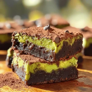 To whip up these delicious avocado brownies, gather the following ingredients: - 1 large ripe avocado, mashed - 1/2 cup almond butter - 1/2 cup maple syrup - 1 teaspoon vanilla extract - 1/3 cup unsweetened cocoa powder - 1/2 teaspoon baking soda - 1/4 teaspoon salt - 1/2 cup dark chocolate chips (dairy-free if desired) These simple items create a rich and tasty treat. The ripe avocado gives the brownies a creamy texture and a healthy twist. Why use avocado in brownies? Avocado is packed with nutrients. It provides healthy fats, fiber, and vitamins. Here are some key benefits: - Healthy Fats: Avocados contain monounsaturated fats, which are good for your heart. - Fiber: This helps keep you full and aids digestion. - Vitamins: They are rich in vitamins E, C, and B6, which support overall health. Using avocado instead of butter or oil lowers the calorie count too. This makes your dessert a little better for you without losing that decadent taste. If you have dietary restrictions or preferences, you can swap some ingredients. Here are a few ideas: - Nut Butter: Use peanut butter or cashew butter instead of almond butter. - Sweeteners: Try honey or agave syrup in place of maple syrup. - Flour Substitutes: If you want gluten-free, use almond flour or coconut flour. These changes keep the brownies tasty while meeting your needs. Now you can enjoy a treat that fits your lifestyle! For the full recipe, check below. To start, gather your ingredients. You will need: - 1 large ripe avocado, mashed - 1/2 cup almond butter - 1/2 cup maple syrup - 1 teaspoon vanilla extract - 1/3 cup unsweetened cocoa powder - 1/2 teaspoon baking soda - 1/4 teaspoon salt - 1/2 cup dark chocolate chips First, preheat your oven to 350°F (175°C). This step is key for even baking. Next, grease an 8x8 inch baking pan or line it with parchment paper. This helps the brownies come out easily. In a mixing bowl, combine the mashed avocado and almond butter. Mix until smooth and creamy. This will be your wet mixture. Now, add the maple syrup and vanilla extract to the avocado mix. Stir well until everything blends together. In a separate bowl, sift together the cocoa powder, baking soda, and salt. This helps make sure there are no lumps. Gradually add the dry mix to the wet mix. Stir gently until just combined. You want no flour pockets left. Finally, fold in the dark chocolate chips. You can save a few to sprinkle on top. Now the batter is ready. Pour the brownie batter into the prepared baking pan. Spread it evenly with a spatula. Sprinkle any reserved chocolate chips on top for a nice finish. Place the pan in your preheated oven. Bake for 20-25 minutes. Use a toothpick to check for doneness. It should come out mostly clean, with a few moist crumbs. Once baked, allow the brownies to cool in the pan for at least 10 minutes. This makes cutting easier. After cooling, cut them into squares. For a fun serving idea, dust them with cocoa powder. You can also serve them warm with a scoop of your favorite dairy-free ice cream. This adds a special touch to your dessert. Enjoy! To make your brownies fudgy, use ripe avocados. The creaminess of ripe fruit helps. You also want to mix well but not too much. Overmixing can add air and make them cakey. When you bake, keep an eye on the time. Bake just until a toothpick comes out with a few moist crumbs. This way, they stay rich and soft. One big mistake is using unripe avocados. They can make your brownies taste green and bitter. Another mistake is not measuring ingredients correctly. Always use measuring cups for precision. If you skip the cocoa powder, your brownies will lack that rich chocolate flavor. Lastly, do not open the oven door too early. This can cause the brownies to sink in the middle. You can boost the flavor of your brownies with fun add-ins. Try adding chopped nuts like walnuts or pecans for crunch. You can also mix in dried fruit for a sweet surprise. For a richer flavor, use dark chocolate chips or a sprinkle of sea salt on top. If you want a fun twist, try adding a dash of espresso powder. This will intensify the chocolate taste. Check out the Full Recipe for more ideas! {{image_2}} You can easily make these avocado brownies gluten-free and vegan. Use almond butter as your base. It’s creamy and adds a nice flavor. Instead of maple syrup, try agave syrup. This keeps the recipe vegan and sweet. Ensure your chocolate chips are dairy-free. This way, you keep it all plant-based and tasty. Want to spice things up? You can add nuts like walnuts or pecans. Chopped nuts give a nice crunch. You can also add spices like cinnamon or cayenne for warmth. These flavors mix well with chocolate. Just toss in about 1/4 cup of nuts or spices when you fold in the chocolate chips. Need to swap ingredients? No problem! For nut allergies, use sunflower seed butter instead of almond butter. If you want a sugar-free option, try stevia or erythritol. These substitutes can change the taste a bit, but they keep your brownies delicious. Just make sure to adjust the amounts as needed. For the full recipe, you can find all the details to guide your swaps. To keep your avocado brownies fresh, store them in an airtight container. This will prevent them from drying out. You can also wrap them in plastic wrap for extra protection. Make sure to place them in a cool, dry spot. Avoid direct sunlight to keep them tasty. These brownies stay fresh for up to five days at room temperature. If you want to keep them longer, freeze them. Wrap each brownie in plastic wrap and place them in a freezer bag. They will last for about three months in the freezer. When ready to eat, just thaw them in the fridge overnight. To enjoy your brownies warm, reheat them in the oven. Preheat the oven to 350°F (175°C). Place the brownies on a baking sheet and cover them with foil. Heat for about 10 minutes. You can also use a microwave. Heat for about 20 seconds, but keep an eye on them. Enjoy your rich and decadent treat! For the full recipe, refer to the section above. Yes, you can use fresh avocado. Fresh avocado gives the brownies a creamy texture. Just make sure it is ripe. A ripe avocado will mash easily. This ensures a smooth mix. If you use a hard avocado, your brownies may not be as creamy. Avocado brownies can be healthier. They use avocado instead of butter or oil. Avocados add healthy fats and fiber. They also bring a rich taste. You can also reduce sugar with maple syrup. This makes them a better choice for your diet. Plus, they can satisfy your sweet tooth without guilt. Check the brownies at 20 minutes. Insert a toothpick into the center. If it comes out with a few moist crumbs, they are ready. If it comes out wet, bake for a few more minutes. Remember, overbaking can make them dry. Let them cool for 10 minutes before cutting. This helps them set up nicely. For the full recipe, check out the earlier section. Avocado brownies offer a tasty twist on a classic treat. We explored ingredients, benefits, and alternatives. I shared step-by-step instructions for perfecting your bake. You learned tips for the best texture and flavor. We discussed gluten-free and vegan options, plus how to store brownies well. Overall, avocado brownies can fit many diets and still taste great. Enjoy experimenting with your favorite flavors. Happy baking!