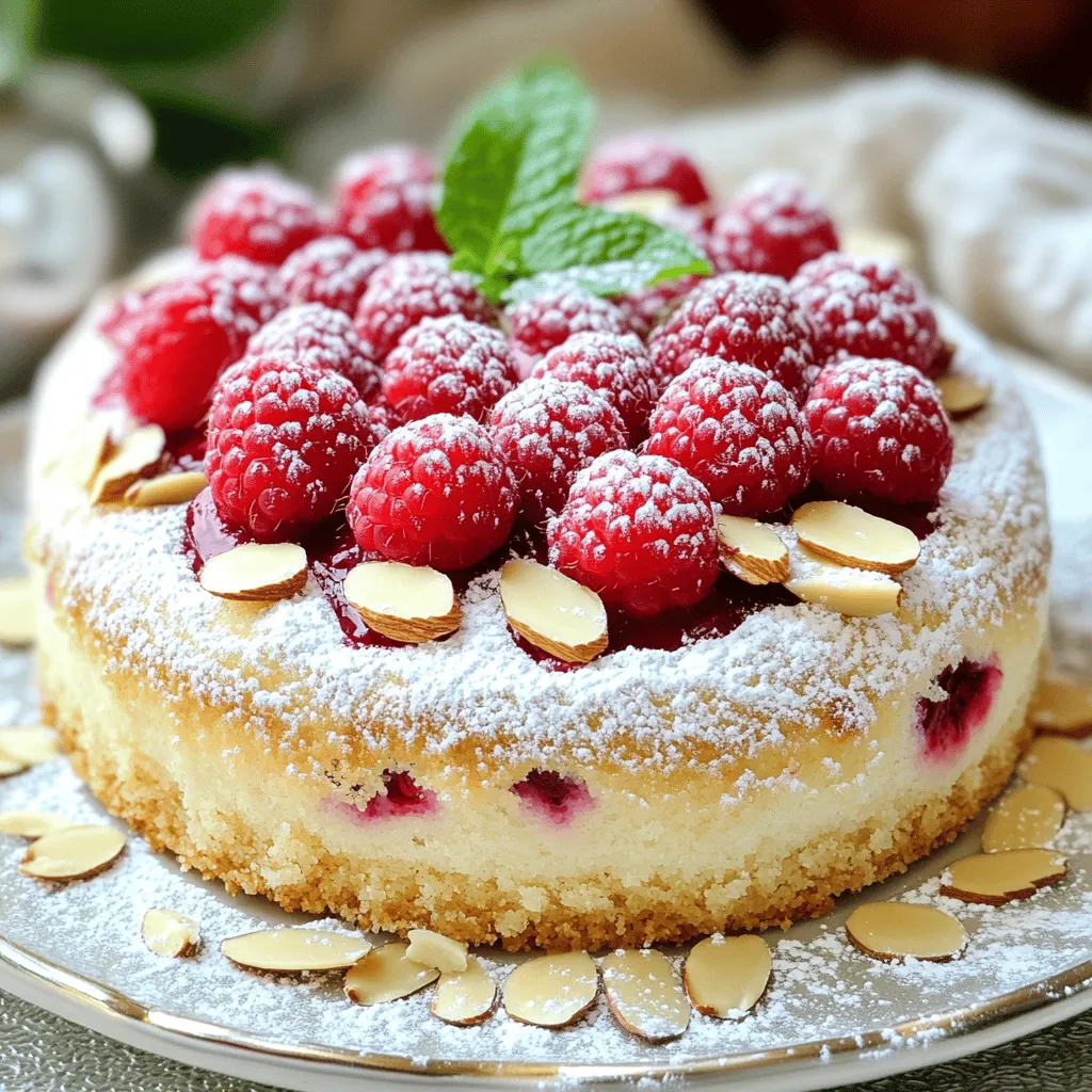 White Chocolate Almond Raspberry Cake Delightful Treat