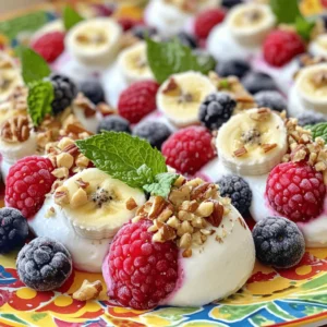 To make easy frozen yogurt bites, you need just a few simple ingredients. Each item adds flavor and texture, making your snack fun and delicious. - 2 cups plain Greek yogurt - 1 tablespoon honey or maple syrup - 1/2 teaspoon vanilla extract - 1 cup mixed berries - 1/2 banana, sliced - 1/4 cup chopped nuts - A pinch of sea salt Using plain Greek yogurt gives these bites a creamy base. I love adding honey or maple syrup for sweetness. Vanilla extract adds a nice touch, too. The mixed berries bring color and flavor, while banana adds natural sweetness. Chopped nuts give a crunchy texture. A pinch of sea salt enhances all the flavors, making each bite pop. This list of ingredients makes it easy to customize your bites. You can swap fruits or nuts based on your taste. Try using your favorite berries or a different nut. The possibilities are endless! For the full recipe, check the section above. To start, you need to mix the yogurt, honey, vanilla, and salt. Use a medium bowl for this. Stir until the mixture is smooth and creamy. This simple step sets the base for your tasty bites. Next, line your muffin tin or silicone molds. If you use silicone molds, you can skip this step. Lining helps with easy removal later. Now, take a spoon and put a dollop of the yogurt mixture into each cup. Fill them about halfway. This gives you space for the fun stuff! Add your favorite fruits like mixed berries and banana slices. Press them gently into the yogurt. This makes sure they stay in place. Finally, sprinkle some chopped nuts on top. They add a great crunch and flavor. Once your cups are filled, cover the fruits and nuts with more yogurt mixture. This seals everything in and makes a lovely bite. Now, it's time to freeze. Place the muffin tin or molds in the freezer. Let them freeze for at least 2-3 hours until solid. When they are ready, remove the bites from the molds. If they stick, run warm water over the outside to help release them easily. Enjoy these refreshing treats! For the full recipe, check out the detailed instructions above. To make your frozen yogurt bites truly shine, adjust the sweetness. You can use honey for a nice touch. If you prefer a vegan option, maple syrup works great too. Both options add flavor and balance the tartness of yogurt. Using full-fat Greek yogurt is key for creaminess. It gives your bites a rich texture that feels great in your mouth. Low-fat yogurt can be watery and less satisfying. Stick with the full-fat version for a delightful treat. Serving your yogurt bites well makes them even more fun. Try using a colorful platter; it catches the eye. Arrange the bites in a circle or a fun shape to make them pop. Garnishing adds a special touch. Fresh mint leaves brighten the plate and add color. You can also sprinkle a few berries on top for extra flair. It makes the bites look fancy and inviting. {{image_2}} You can mix up your frozen yogurt bites in fun ways. One easy option is to use different fruits. Try mango, peach, or kiwi for a tropical twist. Each fruit brings its own taste and color. You can also use flavored yogurts. A strawberry or blueberry yogurt adds a rich flavor. This simple change makes your bites even tastier. Toppings can make your yogurt bites more exciting. Adding mixed seeds or granola gives a nice crunch. You can use sunflower seeds, pumpkin seeds, or your favorite granola blend. These toppings add texture and a boost of nutrition. Another option is to sprinkle on chocolate chips or coconut flakes. Both choices add sweetness and fun. You can play around with different toppings to find what you love best. The key is to make each bite as unique as you want! To store your frozen yogurt bites, place them in a sealed container. This keeps them fresh and prevents freezer burn. I recommend using a container that is airtight. You can also use resealable freezer bags. Just make sure to squeeze out the air before sealing. When you thaw the yogurt bites, they might lose some texture. To help keep them firm, let them sit at room temperature for just a few minutes. This will help maintain their shape. If you prefer a softer treat, you can let them thaw longer. Just know that they might get a bit messy. For the best results, use glass or high-quality plastic containers. They help keep the yogurt bites fresh. Look for containers with a tight-sealing lid. This prevents air from getting in and keeps the flavors strong. Silicone molds are also great for easy storage. You can pop the bites out without any hassle. They are flexible and make removal a breeze. Plus, you can stack them easily in your freezer. For long-term storage, always label your containers with the date. This way, you will know when to enjoy them by. You can easily swap out fruits and nuts to fit your taste. Use any fruit you love. Try mango, kiwi, or peaches. For nuts, almonds, walnuts, or even seeds work well. You can mix and match to create new flavors each time. This way, you can enjoy a different snack every day! Yes, you can use non-dairy yogurt! Look for almond, coconut, or soy yogurt. These options are great for vegan or lactose-free diets. Just ensure they have a similar texture to Greek yogurt for best results. This keeps your yogurt bites creamy and tasty. These yogurt bites last up to a month in the freezer. To keep them fresh, store them in a sealed container. Make sure to label the container with the date you made them. This way, you'll know when to enjoy them! Yes, you can make these yogurt bites ahead of time! Prepare them a few days or even a week before you need them. Just freeze them and take them out when you’re ready to eat. They make a perfect snack or dessert for any occasion. For the full recipe, check it out here! You learned how to make tasty yogurt bites with simple steps. You can mix Greek yogurt, fruits, and nuts for a healthy snack. Remember to freeze them for a few hours to enjoy later. Experiment with different flavors and toppings to find what you love. These yogurt bites are easy to customize, store, and serve. So grab your ingredients and start creating delicious treats!