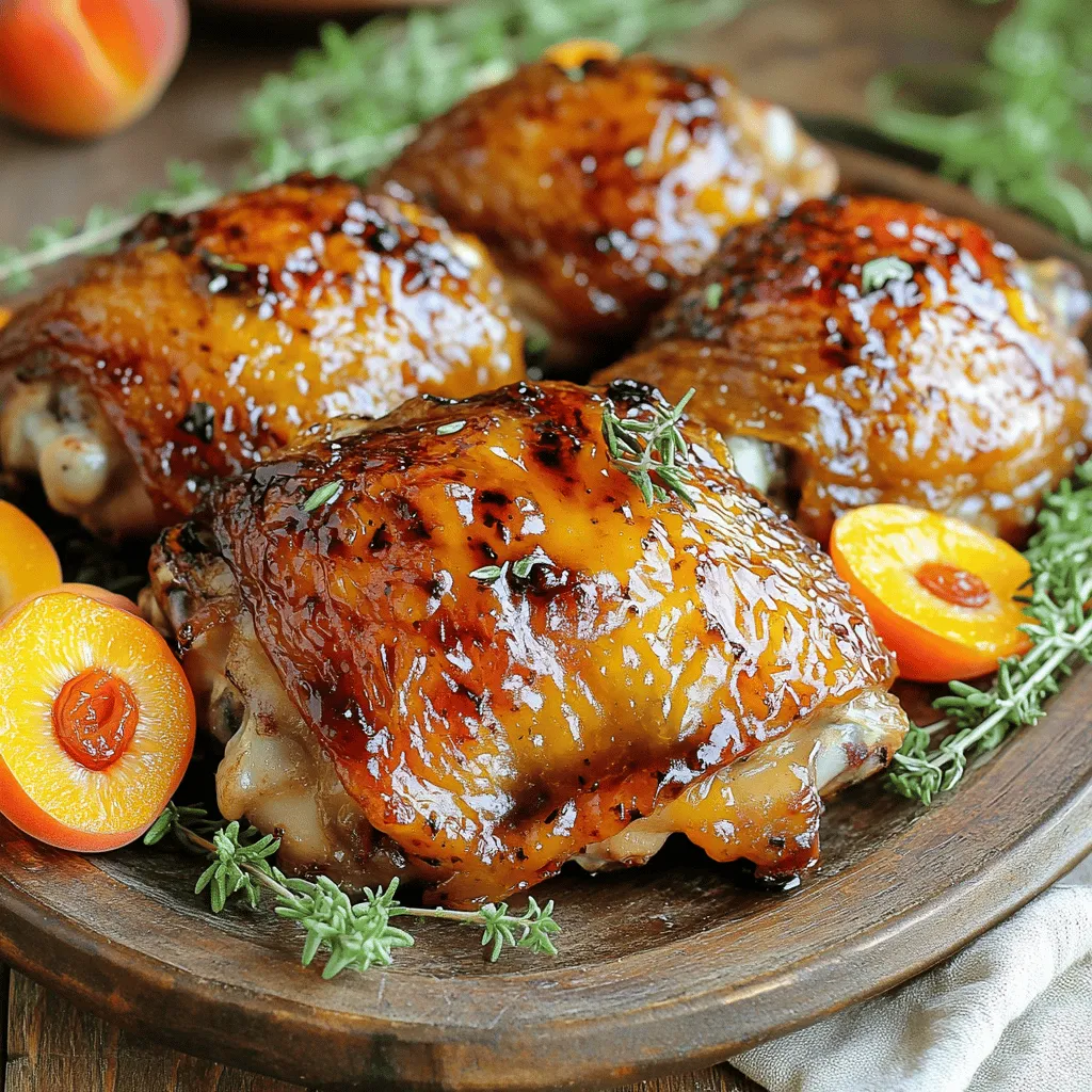 Balsamic Apricot Glazed Chicken Thighs Savory Delight
