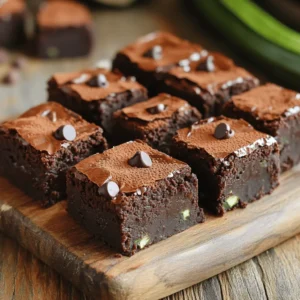- 1 medium zucchini (about 1 cup, grated) - 1 cup almond butter (or any nut/seed butter you prefer) - 1/2 cup cocoa powder - 1/2 cup maple syrup (or honey) - 2 large eggs - 1 teaspoon vanilla extract - 1/2 teaspoon baking soda - 1/4 teaspoon salt - 1/2 cup dark chocolate chips (optional) The main ingredient here is zucchini. It adds moisture and makes these brownies less dense. The almond butter gives a rich flavor and creamy texture. Cocoa powder brings that deep chocolate taste we love. Maple syrup sweetens while keeping it natural. Eggs help bind everything, making the brownies rise. Vanilla adds a nice aroma. Baking soda helps with fluffiness, while salt boosts flavor. Lastly, dark chocolate chips provide extra bursts of chocolate in every bite. Each brownie has about 120 calories. It contains around 7 grams of fat, 10 grams of carbs, and 3 grams of protein. This makes it a sweet treat you can enjoy without guilt. The healthy fats from almond butter fill you up. Zucchini adds fiber, aiding digestion. If you want to make these brownies even better, consider adding nuts or seeds for extra crunch and nutrition. For more details, check out the Full Recipe. - Preheat your oven to 350°F (175°C). - Prepare a 9x9 inch baking pan by greasing it or lining it with parchment paper. - In a large mixing bowl, combine the grated zucchini and almond butter. - Stir until the mixture is smooth. - Next, add the cocoa powder, maple syrup, eggs, and vanilla extract. - Mix well until everything is fully combined and creamy. - Sprinkle the baking soda and salt over the mixture. - Gently fold them in to combine. - If you want, fold in the dark chocolate chips. - Pour the brownie batter into your prepared baking pan. - Spread it out evenly. - Bake for 25-30 minutes. - A toothpick inserted in the center should come out mostly clean with a few moist crumbs. Enjoy baking these flourless zucchini brownies! For the complete process, check the Full Recipe. To make your brownies perfect, start by managing the zucchini's moisture. Grate it finely and squeeze it in a clean cloth to remove excess water. This step helps avoid sogginess. Too much moisture can lead to brownies that fall apart. Next, mix your ingredients well. Combine the grated zucchini with almond butter until smooth. Then, add cocoa powder, maple syrup, eggs, and vanilla extract. Stir until you see a creamy mix. Don't rush this step. A well-blended batter gives you a fluffy texture. For a lovely presentation, dust your brownies with cocoa powder or powdered sugar. This simple touch makes them look fancy and inviting. You can also cut them into fun shapes for a party or event. To elevate your dessert, serve the brownies with a scoop of vanilla ice cream. The cold ice cream pairs well with warm brownies. It creates a delightful contrast of flavors and temperatures. You can also add fresh berries or a drizzle of chocolate sauce for extra flair. Check out the Full Recipe for detailed instructions and make your baking adventure a success! {{image_2}} If you want to make these brownies vegan, you can swap the eggs. Use flax eggs or chia seeds instead. To make one flax egg, mix one tablespoon of ground flaxseed with two and a half tablespoons of water. Let it sit for five minutes to thicken. For chia seeds, do the same with one tablespoon of chia seeds. This change will keep your brownies moist and tasty. You can make these brownies gluten-free easily. Instead of almond butter, try sunflower seed butter or cashew butter. Both work well and keep the flavor rich. For add-ins, look for gluten-free chocolate chips or nuts. This way, you get a delicious treat without gluten. Want to add more flavor to your brownies? You can mix in some spices or extracts. A teaspoon of espresso powder gives a deep, rich taste. Almond extract adds a nutty flavor that pairs well with chocolate. Cinnamon can also bring warmth and depth, making these brownies even more special. Experiment with flavors that you enjoy, and let your creativity shine! For the full recipe, check the details above. Store your flourless zucchini brownies at room temperature for up to three days. Keep them in an airtight container. This method keeps them soft and moist. If you live in a warm area, consider refrigerating them. In the fridge, they can last about a week. To freeze brownies, first let them cool completely. Cut them into squares. Wrap each square tightly in plastic wrap. Place the wrapped brownies in a freezer bag. They can stay frozen for up to three months. When you're ready to enjoy one, just thaw it at room temperature. These brownies taste best within three days of baking. After that, they still taste good for about a week in the fridge. If frozen, enjoy them within three months for the best flavor. Keeping track of these timelines helps you enjoy your brownies at their best! Yes, you can use other nuts or nut butters. If you have allergies, try sunflower seed butter or tahini. These options work well and add a different flavor. You can also use peanut butter or cashew butter. Each choice will change the taste a bit, so pick what you love! If your brownies crumble, they may need more moisture. Double-check that you added enough zucchini and eggs. If they seem dry, try adding a little more almond butter or maple syrup. Mixing well also helps. Make sure to bake them for the right time, too. If they bake too long, they can dry out. Look for a few signs to tell if your brownies are ready. First, check the edges. They should pull away from the pan slightly. Then, insert a toothpick in the center. If it comes out mostly clean with a few moist crumbs, it's done. If there's wet batter, bake a bit longer. Keep an eye on them towards the end! You learned how to make delicious brownies using simple ingredients. We walked through the steps, including mixing and baking. I shared tips to perfect texture and presentation. You can even try variations, like vegan options or flavor boosts. Storage tips help keep your brownies fresh longer. Enjoy experimenting with your own twists on this recipe. Baking should be fun, so savor every bite of your tasty creation.